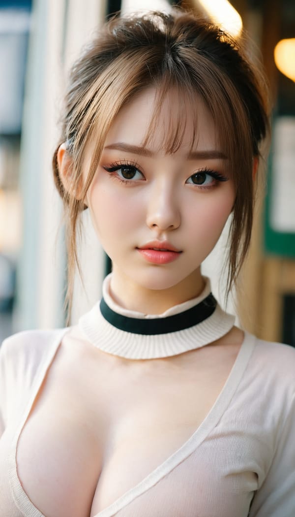 Tags: 21872187, SDXL
{"3": {"inputs": {"seed": 266976448655383, "steps": 64, "cfg": 7.49, "sampler_name": "dpmpp_2m", "scheduler": "karras", "denoise": 1.0, "model": ["27", 0], "positive": ["6", 0], "negative": ["7", 0], "latent_image": ["5", 0]}, "class_type": "KSampler"}, "4": {"inputs": {"ckpt_name": "juggernautxl.safetensors"}, "class_type": "CheckpointLoaderSimple"}, "5": {"inputs": {"width": 768, "height": 1344, "batch_size": 1}, "class_type": "EmptyLatentImage"}, "6": {"inputs": {"text": "25 year old girl, (pale skin:1.03), (temptress:1.06), (detailed face:1.07), (seductive pose:0.99), (seductive facial expression:1.09), (sexy lips:0.95), (beautiful eyes:0.97), (cute:1.07), (eyelashes:1.10), (idol:1.08), (blush:1.01), (double eyelids:1.13), (slim:0.97), (in a seductive pose:1.12), (large perky breasts:1.07), (cleavage:1.09), (thigh gap:0.97), (school uniform:0.97), choker, busy street, (textured skin:1.08), (RAW:1.08), (natural looking skin:1.05), (detailed skin:1.03), (skin fuzz:1.05), (film:1.07), (soft lighting:1.00), (portra:1.04), (candid cinema:1.01)", "clip": ["27", 1]}, "class_type": "CLIPTextEncode"}, "7": {"inputs": {"text": "(low resolution:1.13), (distorted:1.08), (watermark:1.13), (bad hands:1.06), (worst quality:1.09), (twisted:1.13), (open mouth:1.14)", "clip": ["27", 1]}, "class_type": "CLIPTextEncode"}, "8": {"inputs": {"samples": ["3", 0], "vae": ["4", 2]}, "class_type": "VAEDecode"}, "25": {"inputs": {"lora_name": "nudify_xl.safetensors", "strength_model": 0.35, "strength_clip": 0.26, "model": ["4", 0], "clip": ["4", 1]}, "class_type": "LoraLoader"}, "26": {"inputs": {"lora_name": "shirtlift_SDXL_v2.safetensors", "strength_model": 0.08, "strength_clip": 0.09, "model": ["25", 0], "clip": ["25", 1]}, "class_type": "LoraLoader"}, "27": {"inputs": {"lora_name": "PerfectEyesXL.safetensors", "strength_model": 0.05, "strength_clip": 0.01, "model": ["26", 0], "clip": ["26", 1]}, "class_type": "LoraLoader"}, "30": {"inputs": {"model_name": "4x_NMKD-Superscale-SP_178000_G.pth"}, "class_type": "UpscaleModelLoader"}, "31": {"inputs": {"upscale_model": ["30", 0], "image": ["8", 0]}, "class_type": "ImageUpscaleWithModel"}, "32": {"inputs": {"upscale_method": "lanczos", "scale_by": 0.5, "image": ["31", 0]}, "class_type": "ImageScaleBy"}, "33": {"inputs": {"pixels": ["32", 0], "vae": ["4", 2]}, "class_type": "VAEEncode"}, "34": {"inputs": {"seed": 266976448655383, "steps": 64, "cfg": 7.49, "sampler_name": "dpmpp_2m", "scheduler": "karras", "denoise": 0.3, "model": ["27", 0], "positive": ["6", 0], "negative": ["7", 0], "latent_image": ["33", 0]}, "class_type": "KSampler"}, "36": {"inputs": {"samples": ["34", 0], "vae": ["4", 2]}, "class_type": "VAEDecode"}, "39": {"inputs": {"filename_prefix": "comfyapi-1734981732429", "images": ["36", 0]}, "class_type": "SaveImage"}}