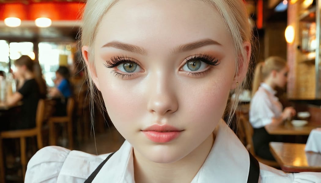 Tags: 21872187, SDXL
{"3": {"inputs": {"seed": 992318963781004, "steps": 64, "cfg": 7.15, "sampler_name": "dpmpp_2m", "scheduler": "karras", "denoise": 1.0, "model": ["27", 0], "positive": ["6", 0], "negative": ["7", 0], "latent_image": ["5", 0]}, "class_type": "KSampler"}, "4": {"inputs": {"ckpt_name": "juggernautxl.safetensors"}, "class_type": "CheckpointLoaderSimple"}, "5": {"inputs": {"width": 1344, "height": 768, "batch_size": 1}, "class_type": "EmptyLatentImage"}, "6": {"inputs": {"text": "18 year old girl, (russian:1.08), (eyelashes:1.09), (pale skin:1.10), (cute:1.04), (slim:1.00), (beautiful eyes:1.02), (temptress:1.10), (double eyelids:0.99), (sexy lips:0.95), (idol:1.05), (detailed face:1.08), (seductive facial expression:0.96), (blush:1.03), (seductive pose:0.99), (perky ass:0.97), (exposed ass:1.02), (looking back:1.12), (sexy ass:1.07), (thigh gap:1.06), (a waitress in uniform:0.96) working at a restaurant, (detailed skin:1.06), (textured skin:1.09), (film:1.04), (natural looking skin:1.00), (soft lighting:1.05), (RAW:1.03), (candid cinema:1.08), (skin fuzz:1.04), (portra:1.02)", "clip": ["27", 1]}, "class_type": "CLIPTextEncode"}, "7": {"inputs": {"text": "(bad hands:1.10), (distorted:1.07), (low resolution:1.11), (twisted:1.12), (open mouth:1.07), (watermark:1.09), (worst quality:1.06)", "clip": ["27", 1]}, "class_type": "CLIPTextEncode"}, "8": {"inputs": {"samples": ["3", 0], "vae": ["4", 2]}, "class_type": "VAEDecode"}, "25": {"inputs": {"lora_name": "nudify_xl.safetensors", "strength_model": 0.33, "strength_clip": 0.29, "model": ["4", 0], "clip": ["4", 1]}, "class_type": "LoraLoader"}, "26": {"inputs": {"lora_name": "shirtlift_SDXL_v2.safetensors", "strength_model": 0.12, "strength_clip": 0.17, "model": ["25", 0], "clip": ["25", 1]}, "class_type": "LoraLoader"}, "27": {"inputs": {"lora_name": "PerfectEyesXL.safetensors", "strength_model": 0.18, "strength_clip": 0.06, "model": ["26", 0], "clip": ["26", 1]}, "class_type": "LoraLoader"}, "30": {"inputs": {"model_name": "4x_NMKD-Superscale-SP_178000_G.pth"}, "class_type": "UpscaleModelLoader"}, "31": {"inputs": {"upscale_model": ["30", 0], "image": ["8", 0]}, "class_type": "ImageUpscaleWithModel"}, "32": {"inputs": {"upscale_method": "lanczos", "scale_by": 0.5, "image": ["31", 0]}, "class_type": "ImageScaleBy"}, "33": {"inputs": {"pixels": ["32", 0], "vae": ["4", 2]}, "class_type": "VAEEncode"}, "34": {"inputs": {"seed": 992318963781004, "steps": 64, "cfg": 7.15, "sampler_name": "dpmpp_2m", "scheduler": "karras", "denoise": 0.3, "model": ["27", 0], "positive": ["6", 0], "negative": ["7", 0], "latent_image": ["33", 0]}, "class_type": "KSampler"}, "36": {"inputs": {"samples": ["34", 0], "vae": ["4", 2]}, "class_type": "VAEDecode"}, "39": {"inputs": {"filename_prefix": "comfyapi-1731820187732", "images": ["36", 0]}, "class_type": "SaveImage"}}