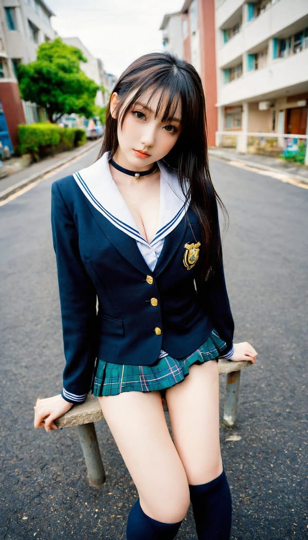 Tags: 21872187, SDXL
{"3": {"inputs": {"seed": 454169717449939, "steps": 64, "cfg": 7.39, "sampler_name": "dpmpp_2m", "scheduler": "karras", "denoise": 1.0, "model": ["27", 0], "positive": ["6", 0], "negative": ["7", 0], "latent_image": ["5", 0]}, "class_type": "KSampler"}, "4": {"inputs": {"ckpt_name": "helloworldxl.safetensors"}, "class_type": "CheckpointLoaderSimple"}, "5": {"inputs": {"width": 768, "height": 1344, "batch_size": 1}, "class_type": "EmptyLatentImage"}, "6": {"inputs": {"text": "19 year old girl, (irish:1.13), (japanese:0.95), (pale skin:1.11), (cute:0.96), (temptress:0.99), (beautiful eyes:1.07), (idol:1.05), (sexy lips:0.98), (detailed face:0.95), (seductive pose:0.97), (double eyelids:1.13), (eyelashes:1.04), (blush:1.10), (seductive facial expression:1.06), (slim:1.09), (in a seductive pose:1.10), (large perky breasts:1.00), (cleavage:1.11), (thigh gap:0.95), (school uniform:1.07), choker, busy street, (textured skin:1.05), (detailed skin:1.00), (skin fuzz:1.00), (RAW:1.05), (soft lighting:1.07), (film:1.00), (candid cinema:1.04), (portra:1.00), (natural looking skin:1.08)", "clip": ["27", 1]}, "class_type": "CLIPTextEncode"}, "7": {"inputs": {"text": "(open mouth:1.07), (bad hands:1.06), (worst quality:1.08), (watermark:1.14), (distorted:1.07), (twisted:1.12), (low resolution:1.09)", "clip": ["27", 1]}, "class_type": "CLIPTextEncode"}, "8": {"inputs": {"samples": ["3", 0], "vae": ["4", 2]}, "class_type": "VAEDecode"}, "25": {"inputs": {"lora_name": "nudify_xl.safetensors", "strength_model": 0.24, "strength_clip": 0.34, "model": ["4", 0], "clip": ["4", 1]}, "class_type": "LoraLoader"}, "26": {"inputs": {"lora_name": "shirtlift_SDXL_v2.safetensors", "strength_model": 0.19, "strength_clip": 0.02, "model": ["25", 0], "clip": ["25", 1]}, "class_type": "LoraLoader"}, "27": {"inputs": {"lora_name": "PerfectEyesXL.safetensors", "strength_model": 0.19, "strength_clip": 0.02, "model": ["26", 0], "clip": ["26", 1]}, "class_type": "LoraLoader"}, "30": {"inputs": {"model_name": "4x_NMKD-Superscale-SP_178000_G.pth"}, "class_type": "UpscaleModelLoader"}, "31": {"inputs": {"upscale_model": ["30", 0], "image": ["8", 0]}, "class_type": "ImageUpscaleWithModel"}, "32": {"inputs": {"upscale_method": "lanczos", "scale_by": 0.5, "image": ["31", 0]}, "class_type": "ImageScaleBy"}, "33": {"inputs": {"pixels": ["32", 0], "vae": ["4", 2]}, "class_type": "VAEEncode"}, "34": {"inputs": {"seed": 454169717449939, "steps": 64, "cfg": 7.39, "sampler_name": "dpmpp_2m", "scheduler": "karras", "denoise": 0.3, "model": ["27", 0], "positive": ["6", 0], "negative": ["7", 0], "latent_image": ["33", 0]}, "class_type": "KSampler"}, "36": {"inputs": {"samples": ["34", 0], "vae": ["4", 2]}, "class_type": "VAEDecode"}, "39": {"inputs": {"filename_prefix": "comfyapi-1713177495001", "images": ["36", 0]}, "class_type": "SaveImage"}}