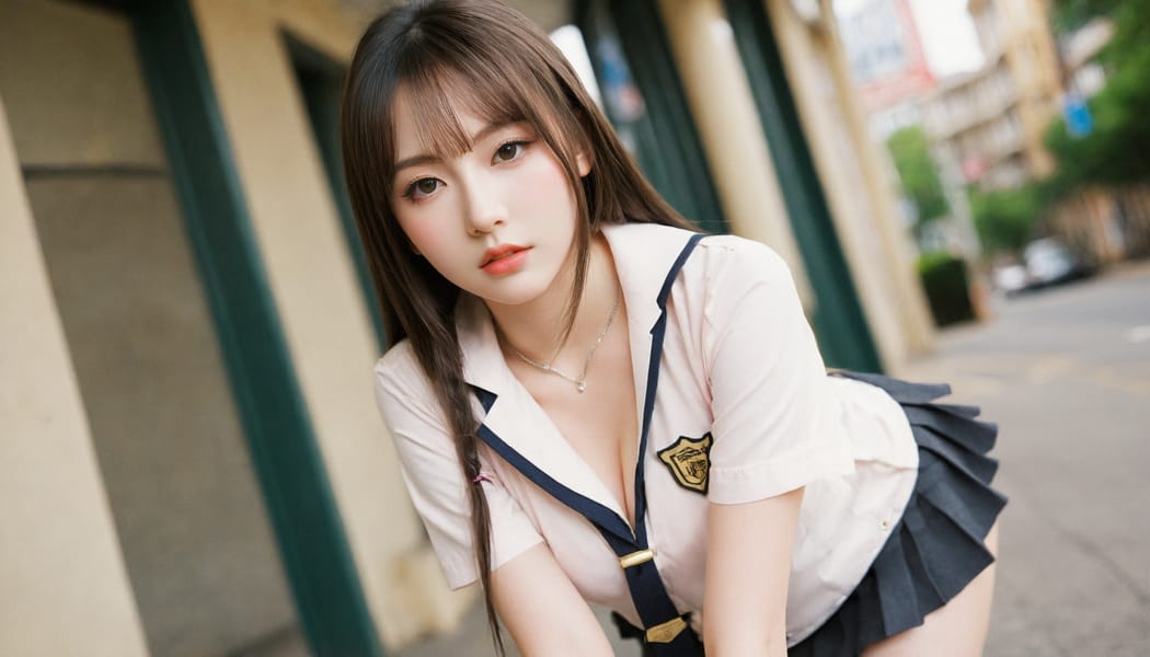 Tags: 21872187, SDXL
{"3": {"inputs": {"seed": 925792514630319, "steps": 32, "cfg": 5.37, "sampler_name": "dpmpp_2m", "scheduler": "karras", "denoise": 1.0, "model": ["27", 0], "positive": ["6", 0], "negative": ["7", 0], "latent_image": ["5", 0]}, "class_type": "KSampler"}, "4": {"inputs": {"ckpt_name": "leosamsHelloworldSDXL_helloworldSDXL32DPO.safetensors"}, "class_type": "CheckpointLoaderSimple"}, "5": {"inputs": {"width": 1344, "height": 768, "batch_size": 1}, "class_type": "EmptyLatentImage"}, "6": {"inputs": {"text": "28 year old girl, (sexy lips:0.98), (seductive facial expression:1.14), (detailed face:1.03), (beautiful eyes:1.00), (cute:0.99), (temptress:1.14), (eyelashes:1.07), (seductive pose:1.05), (double eyelids:1.07), (pale skin:0.95), (blush:1.03), (idol:1.01), (in a seductive pose:0.98), (large perky breasts:0.96), (cleavage:1.05), (thigh gap:1.12), (school uniform:1.11), choker, busy street, (portra:1.05), (textured skin:1.00), (soft lighting:1.08), (natural looking skin:1.06), (candid cinema:1.03), (film:1.02), (RAW:1.08), (skin fuzz:1.06), (detailed skin:1.01)", "clip": ["27", 1]}, "class_type": "CLIPTextEncode"}, "7": {"inputs": {"text": "(worst quality:1.13), (watermark:1.06), (twisted:1.13), (low resolution:1.11), (bad hands:1.08), (distorted:1.13), (open mouth:1.06)", "clip": ["27", 1]}, "class_type": "CLIPTextEncode"}, "8": {"inputs": {"samples": ["3", 0], "vae": ["4", 2]}, "class_type": "VAEDecode"}, "25": {"inputs": {"lora_name": "nudify_xl.safetensors", "strength_model": 0.16, "strength_clip": 0.07, "model": ["4", 0], "clip": ["4", 1]}, "class_type": "LoraLoader"}, "26": {"inputs": {"lora_name": "shirtlift_SDXL_v2.safetensors", "strength_model": 0.09, "strength_clip": 0.14, "model": ["25", 0], "clip": ["25", 1]}, "class_type": "LoraLoader"}, "27": {"inputs": {"lora_name": "PerfectEyesXL.safetensors", "strength_model": 0.15, "strength_clip": 0.07, "model": ["26", 0], "clip": ["26", 1]}, "class_type": "LoraLoader"}, "30": {"inputs": {"model_name": "4x_NMKD-Superscale-SP_178000_G.pth"}, "class_type": "UpscaleModelLoader"}, "31": {"inputs": {"upscale_model": ["30", 0], "image": ["8", 0]}, "class_type": "ImageUpscaleWithModel"}, "32": {"inputs": {"upscale_method": "lanczos", "scale_by": 0.5, "image": ["31", 0]}, "class_type": "ImageScaleBy"}, "33": {"inputs": {"pixels": ["32", 0], "vae": ["4", 2]}, "class_type": "VAEEncode"}, "34": {"inputs": {"seed": 925792514630319, "steps": 32, "cfg": 5.37, "sampler_name": "dpmpp_2m", "scheduler": "karras", "denoise": 0.3, "model": ["27", 0], "positive": ["6", 0], "negative": ["7", 0], "latent_image": ["33", 0]}, "class_type": "KSampler"}, "36": {"inputs": {"samples": ["34", 0], "vae": ["4", 2]}, "class_type": "VAEDecode"}, "39": {"inputs": {"filename_prefix": "comfyapi-1707965698483", "images": ["36", 0]}, "class_type": "SaveImage"}}