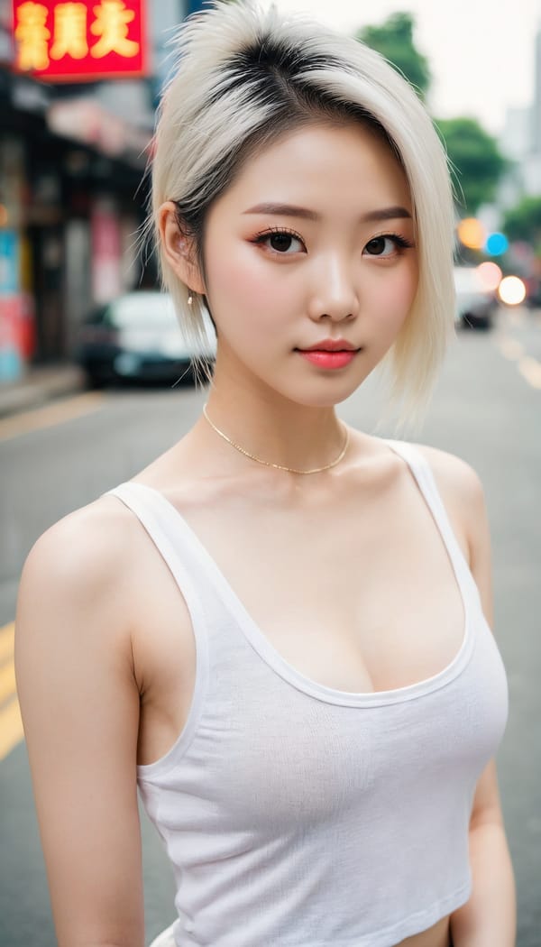 Tags: 21872187, SDXL
{"3": {"inputs": {"seed": 717683315438175, "steps": 32, "cfg": 7.27, "sampler_name": "dpmpp_2m", "scheduler": "karras", "denoise": 1.0, "model": ["27", 0], "positive": ["6", 0], "negative": ["7", 0], "latent_image": ["5", 0]}, "class_type": "KSampler"}, "4": {"inputs": {"ckpt_name": "juggernautxl.safetensors"}, "class_type": "CheckpointLoaderSimple"}, "5": {"inputs": {"width": 768, "height": 1344, "batch_size": 1}, "class_type": "EmptyLatentImage"}, "6": {"inputs": {"text": "24 year old girl, (chinese:0.95), (detailed face:0.96), (pale skin:1.12), (temptress:1.05), (idol:1.02), (blush:1.03), (sexy lips:0.99), (cute:1.13), (double eyelids:1.07), (slim:1.02), (seductive pose:1.08), (eyelashes:0.96), (seductive facial expression:1.03), (beautiful eyes:1.07), (perky ass:0.98), (exposed ass:1.14), (looking back:1.05), (sexy ass:0.97), (thigh gap:1.14), (white tanktop:1.09), busy street, (detailed skin:1.02), (skin fuzz:1.08), (RAW:1.02), (soft lighting:1.07), (candid cinema:1.01), (textured skin:1.01), (film:1.08), (natural looking skin:1.01), (portra:1.00)", "clip": ["27", 1]}, "class_type": "CLIPTextEncode"}, "7": {"inputs": {"text": "(distorted:1.14), (twisted:1.11), (worst quality:1.09), (open mouth:1.14), (watermark:1.05), (bad hands:1.05), (low resolution:1.14)", "clip": ["27", 1]}, "class_type": "CLIPTextEncode"}, "8": {"inputs": {"samples": ["3", 0], "vae": ["4", 2]}, "class_type": "VAEDecode"}, "25": {"inputs": {"lora_name": "nudify_xl.safetensors", "strength_model": 0.03, "strength_clip": 0.08, "model": ["4", 0], "clip": ["4", 1]}, "class_type": "LoraLoader"}, "26": {"inputs": {"lora_name": "shirtlift_SDXL_v2.safetensors", "strength_model": 0.17, "strength_clip": 0.01, "model": ["25", 0], "clip": ["25", 1]}, "class_type": "LoraLoader"}, "27": {"inputs": {"lora_name": "PerfectEyesXL.safetensors", "strength_model": 0.04, "strength_clip": 0.19, "model": ["26", 0], "clip": ["26", 1]}, "class_type": "LoraLoader"}, "30": {"inputs": {"model_name": "4x_NMKD-Superscale-SP_178000_G.pth"}, "class_type": "UpscaleModelLoader"}, "31": {"inputs": {"upscale_model": ["30", 0], "image": ["8", 0]}, "class_type": "ImageUpscaleWithModel"}, "32": {"inputs": {"upscale_method": "lanczos", "scale_by": 0.5, "image": ["31", 0]}, "class_type": "ImageScaleBy"}, "33": {"inputs": {"pixels": ["32", 0], "vae": ["4", 2]}, "class_type": "VAEEncode"}, "34": {"inputs": {"seed": 717683315438175, "steps": 32, "cfg": 7.27, "sampler_name": "dpmpp_2m", "scheduler": "karras", "denoise": 0.3, "model": ["27", 0], "positive": ["6", 0], "negative": ["7", 0], "latent_image": ["33", 0]}, "class_type": "KSampler"}, "36": {"inputs": {"samples": ["34", 0], "vae": ["4", 2]}, "class_type": "VAEDecode"}, "39": {"inputs": {"filename_prefix": "comfyapi-1725235657878", "images": ["36", 0]}, "class_type": "SaveImage"}}