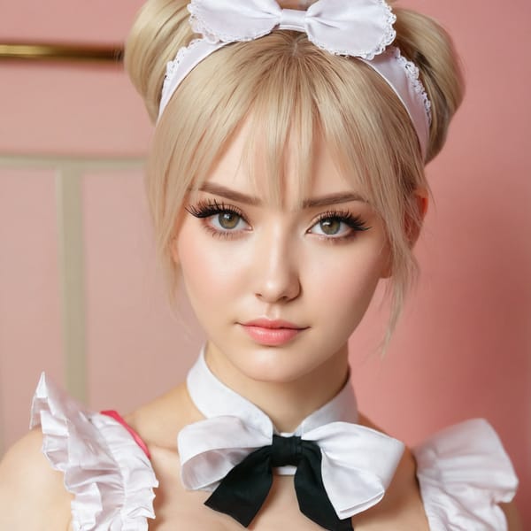 Tags: 21872187, SDXL
{"3": {"inputs": {"seed": 229026467694948, "steps": 64, "cfg": 5.52, "sampler_name": "dpmpp_2m", "scheduler": "karras", "denoise": 1.0, "model": ["27", 0], "positive": ["6", 0], "negative": ["7", 0], "latent_image": ["5", 0]}, "class_type": "KSampler"}, "4": {"inputs": {"ckpt_name": "juggernautxl.safetensors"}, "class_type": "CheckpointLoaderSimple"}, "5": {"inputs": {"width": 1024, "height": 1024, "batch_size": 1}, "class_type": "EmptyLatentImage"}, "6": {"inputs": {"text": "28 year old girl, (russian:0.95), (beautiful eyes:0.95), (idol:1.07), (blush:0.97), (seductive pose:1.07), (sexy lips:1.05), (slim:0.98), (seductive facial expression:1.00), (pale skin:1.10), (temptress:0.97), (cute:1.00), (detailed face:1.07), (eyelashes:1.13), (double eyelids:1.03), (in a seductive pose:1.06), (large perky breasts:1.02), (cleavage:1.09), (thigh gap:0.99), in a (skimpy maid costume:0.95) working at a maid cafe, choker, bowtie, headband, pleated skirt, (RAW:1.07), (textured skin:1.03), (natural looking skin:1.02), (skin fuzz:1.01), (portra:1.08), (candid cinema:1.08), (detailed skin:1.06), (soft lighting:1.04), (film:1.06)", "clip": ["27", 1]}, "class_type": "CLIPTextEncode"}, "7": {"inputs": {"text": "(worst quality:1.11), (low resolution:1.12), (watermark:1.05), (twisted:1.07), (bad hands:1.05), (distorted:1.13), (open mouth:1.06)", "clip": ["27", 1]}, "class_type": "CLIPTextEncode"}, "8": {"inputs": {"samples": ["3", 0], "vae": ["4", 2]}, "class_type": "VAEDecode"}, "25": {"inputs": {"lora_name": "nudify_xl.safetensors", "strength_model": 0.26, "strength_clip": 0.21, "model": ["4", 0], "clip": ["4", 1]}, "class_type": "LoraLoader"}, "26": {"inputs": {"lora_name": "shirtlift_SDXL_v2.safetensors", "strength_model": 0.04, "strength_clip": 0.03, "model": ["25", 0], "clip": ["25", 1]}, "class_type": "LoraLoader"}, "27": {"inputs": {"lora_name": "PerfectEyesXL.safetensors", "strength_model": 0.14, "strength_clip": 0.07, "model": ["26", 0], "clip": ["26", 1]}, "class_type": "LoraLoader"}, "30": {"inputs": {"model_name": "4x_NMKD-Superscale-SP_178000_G.pth"}, "class_type": "UpscaleModelLoader"}, "31": {"inputs": {"upscale_model": ["30", 0], "image": ["8", 0]}, "class_type": "ImageUpscaleWithModel"}, "32": {"inputs": {"upscale_method": "lanczos", "scale_by": 0.5, "image": ["31", 0]}, "class_type": "ImageScaleBy"}, "33": {"inputs": {"pixels": ["32", 0], "vae": ["4", 2]}, "class_type": "VAEEncode"}, "34": {"inputs": {"seed": 229026467694948, "steps": 64, "cfg": 5.52, "sampler_name": "dpmpp_2m", "scheduler": "karras", "denoise": 0.3, "model": ["27", 0], "positive": ["6", 0], "negative": ["7", 0], "latent_image": ["33", 0]}, "class_type": "KSampler"}, "36": {"inputs": {"samples": ["34", 0], "vae": ["4", 2]}, "class_type": "VAEDecode"}, "39": {"inputs": {"filename_prefix": "comfyapi-1728210264014", "images": ["36", 0]}, "class_type": "SaveImage"}}