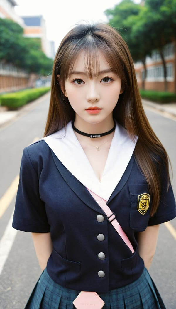 Tags: 21872187, SDXL
{"3": {"inputs": {"seed": 964167526843132, "steps": 64, "cfg": 7.71, "sampler_name": "dpmpp_2m", "scheduler": "karras", "denoise": 1.0, "model": ["27", 0], "positive": ["6", 0], "negative": ["7", 0], "latent_image": ["5", 0]}, "class_type": "KSampler"}, "4": {"inputs": {"ckpt_name": "leosamsHelloworldSDXL_helloworldSDXL32DPO.safetensors"}, "class_type": "CheckpointLoaderSimple"}, "5": {"inputs": {"width": 768, "height": 1344, "batch_size": 1}, "class_type": "EmptyLatentImage"}, "6": {"inputs": {"text": "26 year old girl, (beautiful eyes:1.11), (double eyelids:1.02), (idol:1.12), (detailed face:1.07), (eyelashes:1.07), (blush:1.07), (seductive facial expression:1.04), (seductive pose:1.14), (cute:1.02), (pale skin:1.11), (temptress:1.03), (sexy lips:0.99), (slim:1.05), (in a seductive pose:1.14), (large perky breasts:0.98), (cleavage:0.95), (thigh gap:0.97), (school uniform:1.11), choker, busy street, (film:1.02), (portra:1.07), (RAW:1.01), (skin fuzz:1.00), (natural looking skin:1.08), (soft lighting:1.06), (detailed skin:1.07), (candid cinema:1.07), (textured skin:1.06)", "clip": ["27", 1]}, "class_type": "CLIPTextEncode"}, "7": {"inputs": {"text": "(twisted:1.13), (low resolution:1.12), (bad hands:1.09), (distorted:1.07), (watermark:1.07), (open mouth:1.05), (worst quality:1.07)", "clip": ["27", 1]}, "class_type": "CLIPTextEncode"}, "8": {"inputs": {"samples": ["3", 0], "vae": ["4", 2]}, "class_type": "VAEDecode"}, "25": {"inputs": {"lora_name": "nudify_xl.safetensors", "strength_model": 0.14, "strength_clip": 0.23, "model": ["4", 0], "clip": ["4", 1]}, "class_type": "LoraLoader"}, "26": {"inputs": {"lora_name": "shirtlift_SDXL_v2.safetensors", "strength_model": 0.1, "strength_clip": 0.09, "model": ["25", 0], "clip": ["25", 1]}, "class_type": "LoraLoader"}, "27": {"inputs": {"lora_name": "PerfectEyesXL.safetensors", "strength_model": 0.06, "strength_clip": 0.14, "model": ["26", 0], "clip": ["26", 1]}, "class_type": "LoraLoader"}, "30": {"inputs": {"model_name": "4x_NMKD-Superscale-SP_178000_G.pth"}, "class_type": "UpscaleModelLoader"}, "31": {"inputs": {"upscale_model": ["30", 0], "image": ["8", 0]}, "class_type": "ImageUpscaleWithModel"}, "32": {"inputs": {"upscale_method": "lanczos", "scale_by": 0.5, "image": ["31", 0]}, "class_type": "ImageScaleBy"}, "33": {"inputs": {"pixels": ["32", 0], "vae": ["4", 2]}, "class_type": "VAEEncode"}, "34": {"inputs": {"seed": 964167526843132, "steps": 64, "cfg": 7.71, "sampler_name": "dpmpp_2m", "scheduler": "karras", "denoise": 0.3, "model": ["27", 0], "positive": ["6", 0], "negative": ["7", 0], "latent_image": ["33", 0]}, "class_type": "KSampler"}, "36": {"inputs": {"samples": ["34", 0], "vae": ["4", 2]}, "class_type": "VAEDecode"}, "39": {"inputs": {"filename_prefix": "comfyapi-1707503442299", "images": ["36", 0]}, "class_type": "SaveImage"}}