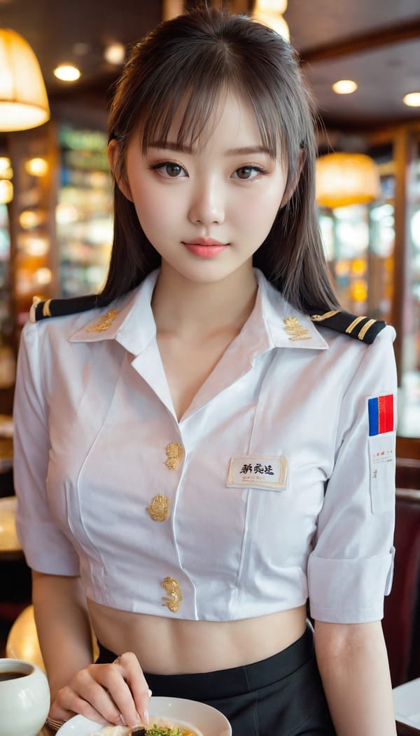 Tags: 21872187, SDXL
{"3": {"inputs": {"seed": 798324115881077, "steps": 64, "cfg": 6.0, "sampler_name": "dpmpp_2m", "scheduler": "karras", "denoise": 1.0, "model": ["27", 0], "positive": ["6", 0], "negative": ["7", 0], "latent_image": ["5", 0]}, "class_type": "KSampler"}, "4": {"inputs": {"ckpt_name": "juggernautxl.safetensors"}, "class_type": "CheckpointLoaderSimple"}, "5": {"inputs": {"width": 768, "height": 1344, "batch_size": 1}, "class_type": "EmptyLatentImage"}, "6": {"inputs": {"text": "18 year old girl, (chinese:0.96), (russian:1.14), (irish:1.06), (cute:1.12), (seductive pose:1.03), (beautiful eyes:1.04), (idol:1.00), (slim:0.97), (blush:1.06), (sexy lips:1.09), (pale skin:0.95), (double eyelids:1.04), (seductive facial expression:1.06), (temptress:1.07), (detailed face:1.01), (eyelashes:1.03), (in a seductive pose:1.14), (large perky breasts:1.04), (cleavage:1.02), (thigh gap:0.99), (a waitress in uniform:1.14) working at a restaurant, (portra:1.05), (film:1.07), (candid cinema:1.01), (soft lighting:1.07), (textured skin:1.09), (RAW:1.05), (natural looking skin:1.04), (skin fuzz:1.04), (detailed skin:1.08)", "clip": ["27", 1]}, "class_type": "CLIPTextEncode"}, "7": {"inputs": {"text": "(twisted:1.05), (worst quality:1.08), (bad hands:1.13), (watermark:1.12), (distorted:1.12), (open mouth:1.08), (low resolution:1.06)", "clip": ["27", 1]}, "class_type": "CLIPTextEncode"}, "8": {"inputs": {"samples": ["3", 0], "vae": ["4", 2]}, "class_type": "VAEDecode"}, "25": {"inputs": {"lora_name": "nudify_xl.safetensors", "strength_model": 0.05, "strength_clip": 0.35, "model": ["4", 0], "clip": ["4", 1]}, "class_type": "LoraLoader"}, "26": {"inputs": {"lora_name": "shirtlift_SDXL_v2.safetensors", "strength_model": 0.0, "strength_clip": 0.09, "model": ["25", 0], "clip": ["25", 1]}, "class_type": "LoraLoader"}, "27": {"inputs": {"lora_name": "PerfectEyesXL.safetensors", "strength_model": 0.01, "strength_clip": 0.18, "model": ["26", 0], "clip": ["26", 1]}, "class_type": "LoraLoader"}, "30": {"inputs": {"model_name": "4x_NMKD-Superscale-SP_178000_G.pth"}, "class_type": "UpscaleModelLoader"}, "31": {"inputs": {"upscale_model": ["30", 0], "image": ["8", 0]}, "class_type": "ImageUpscaleWithModel"}, "32": {"inputs": {"upscale_method": "lanczos", "scale_by": 0.5, "image": ["31", 0]}, "class_type": "ImageScaleBy"}, "33": {"inputs": {"pixels": ["32", 0], "vae": ["4", 2]}, "class_type": "VAEEncode"}, "34": {"inputs": {"seed": 798324115881077, "steps": 64, "cfg": 6.0, "sampler_name": "dpmpp_2m", "scheduler": "karras", "denoise": 0.3, "model": ["27", 0], "positive": ["6", 0], "negative": ["7", 0], "latent_image": ["33", 0]}, "class_type": "KSampler"}, "36": {"inputs": {"samples": ["34", 0], "vae": ["4", 2]}, "class_type": "VAEDecode"}, "39": {"inputs": {"filename_prefix": "comfyapi-1726453399354", "images": ["36", 0]}, "class_type": "SaveImage"}}