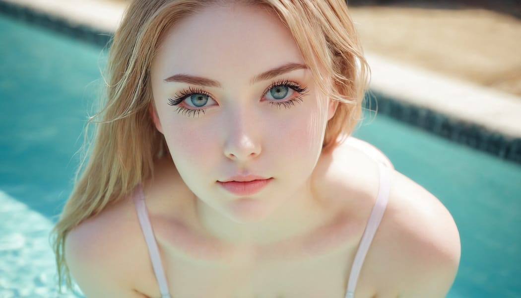 Tags: 21872187, SDXL
{"3": {"inputs": {"seed": 281571038550439, "steps": 32, "cfg": 5.6, "sampler_name": "dpmpp_2m", "scheduler": "karras", "denoise": 1.0, "model": ["27", 0], "positive": ["6", 0], "negative": ["7", 0], "latent_image": ["5", 0]}, "class_type": "KSampler"}, "4": {"inputs": {"ckpt_name": "juggernautxl.safetensors"}, "class_type": "CheckpointLoaderSimple"}, "5": {"inputs": {"width": 1344, "height": 768, "batch_size": 1}, "class_type": "EmptyLatentImage"}, "6": {"inputs": {"text": "20 year old girl, (eyelashes:1.09), (seductive facial expression:0.95), (temptress:1.02), (slim:1.14), (sexy lips:1.00), (pale skin:0.99), (cute:1.04), (seductive pose:0.97), (idol:1.12), (detailed face:1.14), (double eyelids:1.00), (beautiful eyes:1.12), (blush:1.12), (in a seductive pose:1.05), (large perky breasts:1.12), (cleavage:1.01), (thigh gap:0.95), (in a swimsuit:1.01) at a pool, (portra:1.05), (natural looking skin:1.05), (textured skin:1.03), (soft lighting:1.04), (candid cinema:1.07), (RAW:1.06), (film:1.02), (detailed skin:1.07), (skin fuzz:1.05)", "clip": ["27", 1]}, "class_type": "CLIPTextEncode"}, "7": {"inputs": {"text": "(worst quality:1.09), (distorted:1.09), (low resolution:1.06), (bad hands:1.09), (open mouth:1.06), (twisted:1.08), (watermark:1.09)", "clip": ["27", 1]}, "class_type": "CLIPTextEncode"}, "8": {"inputs": {"samples": ["3", 0], "vae": ["4", 2]}, "class_type": "VAEDecode"}, "25": {"inputs": {"lora_name": "nudify_xl.safetensors", "strength_model": 0.08, "strength_clip": 0.38, "model": ["4", 0], "clip": ["4", 1]}, "class_type": "LoraLoader"}, "26": {"inputs": {"lora_name": "shirtlift_SDXL_v2.safetensors", "strength_model": 0.0, "strength_clip": 0.06, "model": ["25", 0], "clip": ["25", 1]}, "class_type": "LoraLoader"}, "27": {"inputs": {"lora_name": "PerfectEyesXL.safetensors", "strength_model": 0.09, "strength_clip": 0.12, "model": ["26", 0], "clip": ["26", 1]}, "class_type": "LoraLoader"}, "30": {"inputs": {"model_name": "4x_NMKD-Superscale-SP_178000_G.pth"}, "class_type": "UpscaleModelLoader"}, "31": {"inputs": {"upscale_model": ["30", 0], "image": ["8", 0]}, "class_type": "ImageUpscaleWithModel"}, "32": {"inputs": {"upscale_method": "lanczos", "scale_by": 0.5, "image": ["31", 0]}, "class_type": "ImageScaleBy"}, "33": {"inputs": {"pixels": ["32", 0], "vae": ["4", 2]}, "class_type": "VAEEncode"}, "34": {"inputs": {"seed": 281571038550439, "steps": 32, "cfg": 5.6, "sampler_name": "dpmpp_2m", "scheduler": "karras", "denoise": 0.3, "model": ["27", 0], "positive": ["6", 0], "negative": ["7", 0], "latent_image": ["33", 0]}, "class_type": "KSampler"}, "36": {"inputs": {"samples": ["34", 0], "vae": ["4", 2]}, "class_type": "VAEDecode"}, "39": {"inputs": {"filename_prefix": "comfyapi-1735748835137", "images": ["36", 0]}, "class_type": "SaveImage"}}