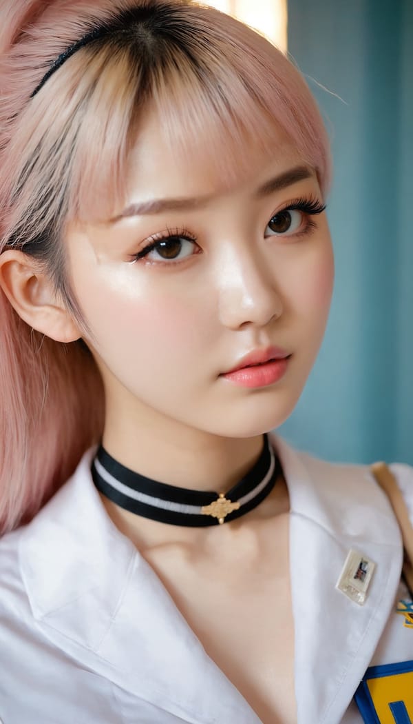 Tags: 21872187, SDXL
{"3": {"inputs": {"seed": 549056480693018, "steps": 64, "cfg": 7.17, "sampler_name": "dpmpp_2m", "scheduler": "karras", "denoise": 1.0, "model": ["27", 0], "positive": ["6", 0], "negative": ["7", 0], "latent_image": ["5", 0]}, "class_type": "KSampler"}, "4": {"inputs": {"ckpt_name": "juggernautxl.safetensors"}, "class_type": "CheckpointLoaderSimple"}, "5": {"inputs": {"width": 768, "height": 1344, "batch_size": 1}, "class_type": "EmptyLatentImage"}, "6": {"inputs": {"text": "24 year old girl, (ukrainian:1.06), (korean:0.96), (seductive facial expression:1.00), (pale skin:1.03), (sexy lips:1.13), (cute:0.95), (temptress:1.14), (beautiful eyes:1.08), (slim:0.98), (idol:0.98), (double eyelids:1.04), (detailed face:1.10), (blush:1.14), (eyelashes:1.10), (in a seductive pose:0.96), (large perky breasts:0.96), (cleavage:0.96), (thigh gap:1.03), (school uniform:0.97), choker, busy street, (soft lighting:1.00), (portra:1.07), (RAW:1.09), (natural looking skin:1.01), (skin fuzz:1.04), (candid cinema:1.08), (film:1.04), (textured skin:1.03), (detailed skin:1.00)", "clip": ["27", 1]}, "class_type": "CLIPTextEncode"}, "7": {"inputs": {"text": "(low resolution:1.08), (worst quality:1.06), (bad hands:1.07), (open mouth:1.07), (watermark:1.13), (distorted:1.10), (twisted:1.13)", "clip": ["27", 1]}, "class_type": "CLIPTextEncode"}, "8": {"inputs": {"samples": ["3", 0], "vae": ["4", 2]}, "class_type": "VAEDecode"}, "25": {"inputs": {"lora_name": "nudify_xl.safetensors", "strength_model": 0.3, "strength_clip": 0.16, "model": ["4", 0], "clip": ["4", 1]}, "class_type": "LoraLoader"}, "26": {"inputs": {"lora_name": "shirtlift_SDXL_v2.safetensors", "strength_model": 0.01, "strength_clip": 0.09, "model": ["25", 0], "clip": ["25", 1]}, "class_type": "LoraLoader"}, "27": {"inputs": {"lora_name": "PerfectEyesXL.safetensors", "strength_model": 0.08, "strength_clip": 0.11, "model": ["26", 0], "clip": ["26", 1]}, "class_type": "LoraLoader"}, "30": {"inputs": {"model_name": "4x_NMKD-Superscale-SP_178000_G.pth"}, "class_type": "UpscaleModelLoader"}, "31": {"inputs": {"upscale_model": ["30", 0], "image": ["8", 0]}, "class_type": "ImageUpscaleWithModel"}, "32": {"inputs": {"upscale_method": "lanczos", "scale_by": 0.5, "image": ["31", 0]}, "class_type": "ImageScaleBy"}, "33": {"inputs": {"pixels": ["32", 0], "vae": ["4", 2]}, "class_type": "VAEEncode"}, "34": {"inputs": {"seed": 549056480693018, "steps": 64, "cfg": 7.17, "sampler_name": "dpmpp_2m", "scheduler": "karras", "denoise": 0.3, "model": ["27", 0], "positive": ["6", 0], "negative": ["7", 0], "latent_image": ["33", 0]}, "class_type": "KSampler"}, "36": {"inputs": {"samples": ["34", 0], "vae": ["4", 2]}, "class_type": "VAEDecode"}, "39": {"inputs": {"filename_prefix": "comfyapi-1713283971462", "images": ["36", 0]}, "class_type": "SaveImage"}}