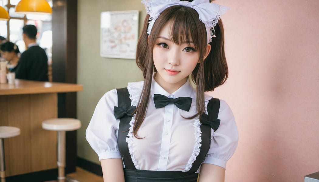 Tags: 21872187, SDXL
{"3": {"inputs": {"seed": 920545555276909, "steps": 64, "cfg": 7.79, "sampler_name": "dpmpp_2m", "scheduler": "karras", "denoise": 1.0, "model": ["27", 0], "positive": ["6", 0], "negative": ["7", 0], "latent_image": ["5", 0]}, "class_type": "KSampler"}, "4": {"inputs": {"ckpt_name": "juggernautXL_v7Rundiffusion.safetensors"}, "class_type": "CheckpointLoaderSimple"}, "5": {"inputs": {"width": 1344, "height": 768, "batch_size": 1}, "class_type": "EmptyLatentImage"}, "6": {"inputs": {"text": "18 year old girl, (japanese:1.06), (eyelashes:1.05), (sexy lips:1.09), (blush:0.99), (detailed face:1.04), (beautiful eyes:1.05), (slim:1.05), (cute:1.09), (idol:1.14), (seductive pose:1.07), (temptress:1.08), (double eyelids:1.06), (pale skin:1.13), (seductive facial expression:0.96), (perky ass:0.95), (exposed ass:1.14), (looking back:0.96), (sexy ass:1.01), (thigh gap:1.02), in a (skimpy maid costume:1.06) working at a maid cafe, choker, bowtie, headband, pleated skirt, (portra:1.03), (textured skin:1.06), (film:1.03), (skin fuzz:1.06), (candid cinema:1.06), (detailed skin:1.03), (soft lighting:1.00), (RAW:1.04), (natural looking skin:1.07)", "clip": ["27", 1]}, "class_type": "CLIPTextEncode"}, "7": {"inputs": {"text": "(distorted:1.11), (worst quality:1.08), (bad hands:1.13), (open mouth:1.10), (twisted:1.09), (low resolution:1.13), (watermark:1.06)", "clip": ["27", 1]}, "class_type": "CLIPTextEncode"}, "8": {"inputs": {"samples": ["3", 0], "vae": ["4", 2]}, "class_type": "VAEDecode"}, "25": {"inputs": {"lora_name": "nudify_xl.safetensors", "strength_model": 0.11, "strength_clip": 0.17, "model": ["4", 0], "clip": ["4", 1]}, "class_type": "LoraLoader"}, "26": {"inputs": {"lora_name": "shirtlift_SDXL_v2.safetensors", "strength_model": 0.08, "strength_clip": 0.0, "model": ["25", 0], "clip": ["25", 1]}, "class_type": "LoraLoader"}, "27": {"inputs": {"lora_name": "PerfectEyesXL.safetensors", "strength_model": 0.12, "strength_clip": 0.03, "model": ["26", 0], "clip": ["26", 1]}, "class_type": "LoraLoader"}, "30": {"inputs": {"model_name": "4x_NMKD-Superscale-SP_178000_G.pth"}, "class_type": "UpscaleModelLoader"}, "31": {"inputs": {"upscale_model": ["30", 0], "image": ["8", 0]}, "class_type": "ImageUpscaleWithModel"}, "32": {"inputs": {"upscale_method": "lanczos", "scale_by": 0.5, "image": ["31", 0]}, "class_type": "ImageScaleBy"}, "33": {"inputs": {"pixels": ["32", 0], "vae": ["4", 2]}, "class_type": "VAEEncode"}, "34": {"inputs": {"seed": 920545555276909, "steps": 64, "cfg": 7.79, "sampler_name": "dpmpp_2m", "scheduler": "karras", "denoise": 0.3, "model": ["27", 0], "positive": ["6", 0], "negative": ["7", 0], "latent_image": ["33", 0]}, "class_type": "KSampler"}, "36": {"inputs": {"samples": ["34", 0], "vae": ["4", 2]}, "class_type": "VAEDecode"}, "39": {"inputs": {"filename_prefix": "comfyapi-1705672842397", "images": ["36", 0]}, "class_type": "SaveImage"}}