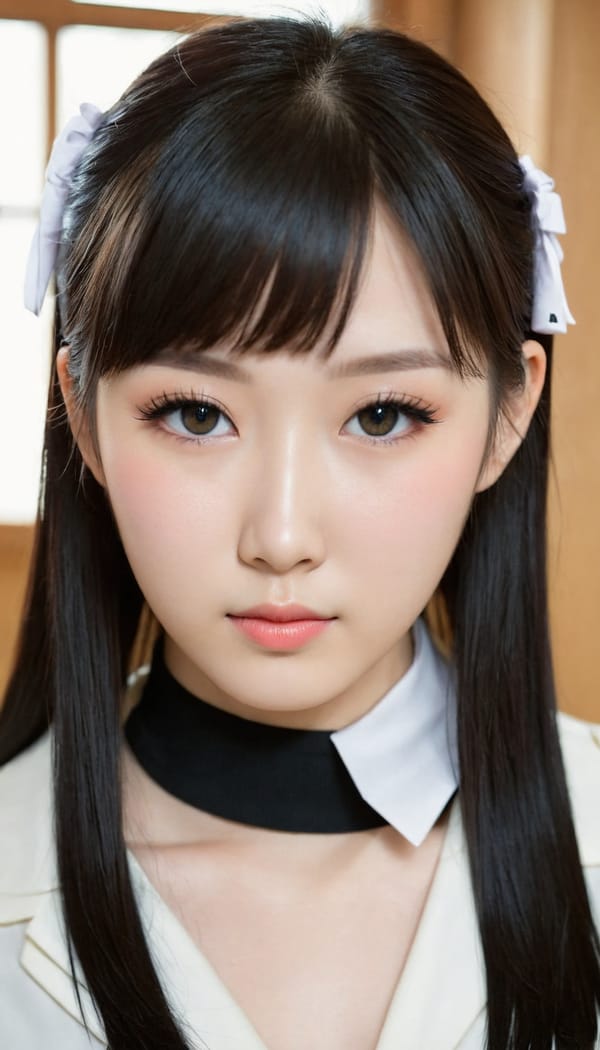 Tags: 21872187, SDXL
{"3": {"inputs": {"seed": 672599446409803, "steps": 32, "cfg": 7.17, "sampler_name": "dpmpp_2m", "scheduler": "karras", "denoise": 1.0, "model": ["27", 0], "positive": ["6", 0], "negative": ["7", 0], "latent_image": ["5", 0]}, "class_type": "KSampler"}, "4": {"inputs": {"ckpt_name": "juggernautXL_v8Rundiffusion.safetensors"}, "class_type": "CheckpointLoaderSimple"}, "5": {"inputs": {"width": 768, "height": 1344, "batch_size": 1}, "class_type": "EmptyLatentImage"}, "6": {"inputs": {"text": "24 year old girl, (japanese:0.98), (blush:1.04), (eyelashes:1.00), (seductive pose:1.00), (slim:1.12), (pale skin:1.00), (idol:1.04), (cute:1.08), (sexy lips:1.02), (beautiful eyes:1.14), (detailed face:1.04), (seductive facial expression:1.06), (temptress:1.02), (double eyelids:1.01), (in a seductive pose:1.02), (large perky breasts:0.96), (cleavage:1.02), (thigh gap:1.04), (school uniform:1.01), choker, busy street, (skin fuzz:1.00), (natural looking skin:1.09), (RAW:1.03), (detailed skin:1.04), (soft lighting:1.06), (textured skin:1.02), (candid cinema:1.02), (film:1.04), (portra:1.00)", "clip": ["27", 1]}, "class_type": "CLIPTextEncode"}, "7": {"inputs": {"text": "(low resolution:1.14), (distorted:1.09), (twisted:1.10), (worst quality:1.14), (watermark:1.09), (open mouth:1.06), (bad hands:1.14)", "clip": ["27", 1]}, "class_type": "CLIPTextEncode"}, "8": {"inputs": {"samples": ["3", 0], "vae": ["4", 2]}, "class_type": "VAEDecode"}, "25": {"inputs": {"lora_name": "nudify_xl.safetensors", "strength_model": 0.11, "strength_clip": 0.05, "model": ["4", 0], "clip": ["4", 1]}, "class_type": "LoraLoader"}, "26": {"inputs": {"lora_name": "shirtlift_SDXL_v2.safetensors", "strength_model": 0.07, "strength_clip": 0.1, "model": ["25", 0], "clip": ["25", 1]}, "class_type": "LoraLoader"}, "27": {"inputs": {"lora_name": "PerfectEyesXL.safetensors", "strength_model": 0.04, "strength_clip": 0.05, "model": ["26", 0], "clip": ["26", 1]}, "class_type": "LoraLoader"}, "30": {"inputs": {"model_name": "4x_NMKD-Superscale-SP_178000_G.pth"}, "class_type": "UpscaleModelLoader"}, "31": {"inputs": {"upscale_model": ["30", 0], "image": ["8", 0]}, "class_type": "ImageUpscaleWithModel"}, "32": {"inputs": {"upscale_method": "lanczos", "scale_by": 0.5, "image": ["31", 0]}, "class_type": "ImageScaleBy"}, "33": {"inputs": {"pixels": ["32", 0], "vae": ["4", 2]}, "class_type": "VAEEncode"}, "34": {"inputs": {"seed": 672599446409803, "steps": 32, "cfg": 7.17, "sampler_name": "dpmpp_2m", "scheduler": "karras", "denoise": 0.3, "model": ["27", 0], "positive": ["6", 0], "negative": ["7", 0], "latent_image": ["33", 0]}, "class_type": "KSampler"}, "36": {"inputs": {"samples": ["34", 0], "vae": ["4", 2]}, "class_type": "VAEDecode"}, "39": {"inputs": {"filename_prefix": "comfyapi-1707812722325", "images": ["36", 0]}, "class_type": "SaveImage"}}