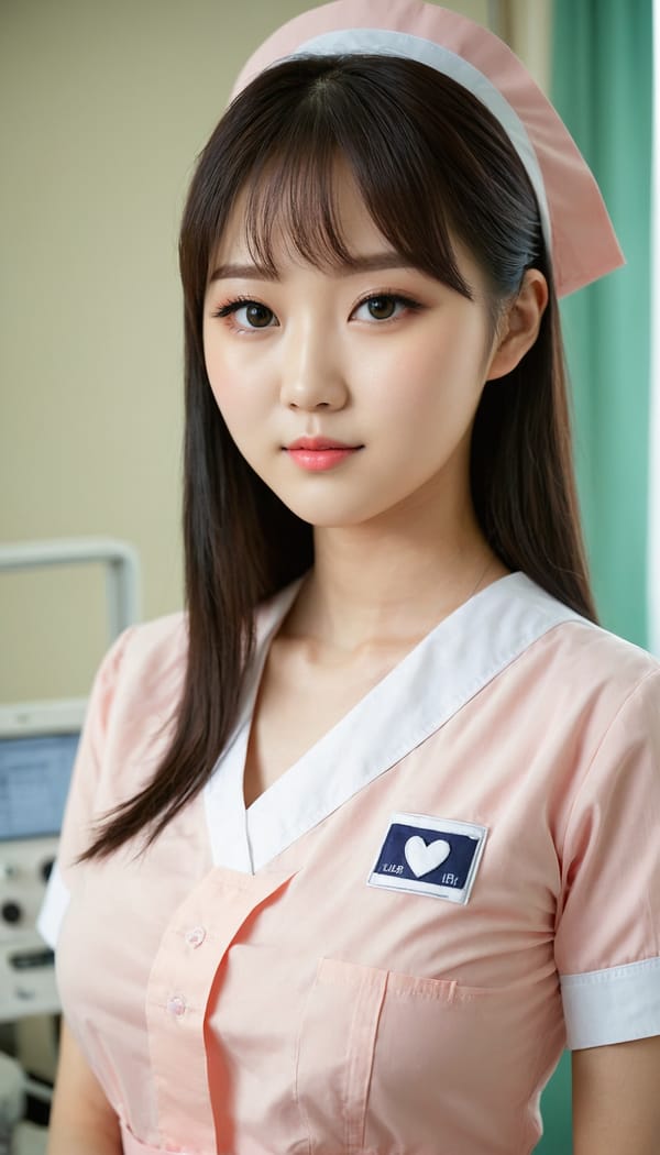 Tags: 21872187, SDXL
{"3": {"inputs": {"seed": 395220669886371, "steps": 64, "cfg": 6.49, "sampler_name": "dpmpp_2m", "scheduler": "karras", "denoise": 1.0, "model": ["27", 0], "positive": ["6", 0], "negative": ["7", 0], "latent_image": ["5", 0]}, "class_type": "KSampler"}, "4": {"inputs": {"ckpt_name": "juggernautXL_v8Rundiffusion.safetensors"}, "class_type": "CheckpointLoaderSimple"}, "5": {"inputs": {"width": 768, "height": 1344, "batch_size": 1}, "class_type": "EmptyLatentImage"}, "6": {"inputs": {"text": "22 year old girl, (korean:0.95), (irish:0.97), (japanese:1.09), (detailed face:1.07), (cute:1.10), (blush:1.04), (beautiful eyes:1.06), (temptress:1.11), (slim:1.13), (pale skin:0.99), (eyelashes:0.96), (idol:1.06), (sexy lips:1.12), (double eyelids:1.13), (seductive facial expression:0.98), (seductive pose:1.14), (in a seductive pose:1.12), (large perky breasts:1.01), (cleavage:1.01), (thigh gap:1.05), (nurse in uniform:1.10) working in a hospital ward, (candid cinema:1.05), (portra:1.02), (skin fuzz:1.03), (textured skin:1.07), (natural looking skin:1.04), (detailed skin:1.03), (soft lighting:1.08), (film:1.04), (RAW:1.02)", "clip": ["27", 1]}, "class_type": "CLIPTextEncode"}, "7": {"inputs": {"text": "(worst quality:1.07), (open mouth:1.09), (twisted:1.12), (watermark:1.05), (distorted:1.14), (bad hands:1.10), (low resolution:1.06)", "clip": ["27", 1]}, "class_type": "CLIPTextEncode"}, "8": {"inputs": {"samples": ["3", 0], "vae": ["4", 2]}, "class_type": "VAEDecode"}, "25": {"inputs": {"lora_name": "nudify_xl.safetensors", "strength_model": 0.34, "strength_clip": 0.15, "model": ["4", 0], "clip": ["4", 1]}, "class_type": "LoraLoader"}, "26": {"inputs": {"lora_name": "shirtlift_SDXL_v2.safetensors", "strength_model": 0.04, "strength_clip": 0.16, "model": ["25", 0], "clip": ["25", 1]}, "class_type": "LoraLoader"}, "27": {"inputs": {"lora_name": "PerfectEyesXL.safetensors", "strength_model": 0.02, "strength_clip": 0.07, "model": ["26", 0], "clip": ["26", 1]}, "class_type": "LoraLoader"}, "30": {"inputs": {"model_name": "4x_NMKD-Superscale-SP_178000_G.pth"}, "class_type": "UpscaleModelLoader"}, "31": {"inputs": {"upscale_model": ["30", 0], "image": ["8", 0]}, "class_type": "ImageUpscaleWithModel"}, "32": {"inputs": {"upscale_method": "lanczos", "scale_by": 0.5, "image": ["31", 0]}, "class_type": "ImageScaleBy"}, "33": {"inputs": {"pixels": ["32", 0], "vae": ["4", 2]}, "class_type": "VAEEncode"}, "34": {"inputs": {"seed": 395220669886371, "steps": 64, "cfg": 6.49, "sampler_name": "dpmpp_2m", "scheduler": "karras", "denoise": 0.3, "model": ["27", 0], "positive": ["6", 0], "negative": ["7", 0], "latent_image": ["33", 0]}, "class_type": "KSampler"}, "36": {"inputs": {"samples": ["34", 0], "vae": ["4", 2]}, "class_type": "VAEDecode"}, "39": {"inputs": {"filename_prefix": "comfyapi-1707592416084", "images": ["36", 0]}, "class_type": "SaveImage"}}