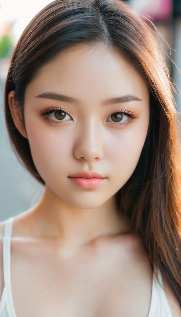 Tags: 21872187, SDXL
{"3": {"inputs": {"seed": 664038761755992, "steps": 32, "cfg": 6.37, "sampler_name": "dpmpp_2m", "scheduler": "karras", "denoise": 1.0, "model": ["27", 0], "positive": ["6", 0], "negative": ["7", 0], "latent_image": ["5", 0]}, "class_type": "KSampler"}, "4": {"inputs": {"ckpt_name": "juggernautxl.safetensors"}, "class_type": "CheckpointLoaderSimple"}, "5": {"inputs": {"width": 768, "height": 1344, "batch_size": 1}, "class_type": "EmptyLatentImage"}, "6": {"inputs": {"text": "18 year old girl, (cute:0.96), (double eyelids:1.13), (beautiful eyes:1.10), (temptress:1.05), (slim:1.04), (eyelashes:1.01), (idol:1.08), (detailed face:0.96), (sexy lips:1.05), (seductive facial expression:1.05), (pale skin:0.97), (blush:0.95), (seductive pose:0.95), (perky ass:0.96), (exposed ass:1.02), (looking back:0.98), (sexy ass:1.10), (thigh gap:0.96), (white tanktop:0.97), busy street, (portra:1.08), (detailed skin:1.05), (soft lighting:1.09), (natural looking skin:1.03), (film:1.00), (textured skin:1.03), (RAW:1.04), (candid cinema:1.01), (skin fuzz:1.09)", "clip": ["27", 1]}, "class_type": "CLIPTextEncode"}, "7": {"inputs": {"text": "(distorted:1.08), (open mouth:1.06), (twisted:1.14), (bad hands:1.11), (watermark:1.08), (low resolution:1.06), (worst quality:1.12)", "clip": ["27", 1]}, "class_type": "CLIPTextEncode"}, "8": {"inputs": {"samples": ["3", 0], "vae": ["4", 2]}, "class_type": "VAEDecode"}, "25": {"inputs": {"lora_name": "nudify_xl.safetensors", "strength_model": 0.09, "strength_clip": 0.13, "model": ["4", 0], "clip": ["4", 1]}, "class_type": "LoraLoader"}, "26": {"inputs": {"lora_name": "shirtlift_SDXL_v2.safetensors", "strength_model": 0.01, "strength_clip": 0.17, "model": ["25", 0], "clip": ["25", 1]}, "class_type": "LoraLoader"}, "27": {"inputs": {"lora_name": "PerfectEyesXL.safetensors", "strength_model": 0.04, "strength_clip": 0.06, "model": ["26", 0], "clip": ["26", 1]}, "class_type": "LoraLoader"}, "30": {"inputs": {"model_name": "4x_NMKD-Superscale-SP_178000_G.pth"}, "class_type": "UpscaleModelLoader"}, "31": {"inputs": {"upscale_model": ["30", 0], "image": ["8", 0]}, "class_type": "ImageUpscaleWithModel"}, "32": {"inputs": {"upscale_method": "lanczos", "scale_by": 0.5, "image": ["31", 0]}, "class_type": "ImageScaleBy"}, "33": {"inputs": {"pixels": ["32", 0], "vae": ["4", 2]}, "class_type": "VAEEncode"}, "34": {"inputs": {"seed": 664038761755992, "steps": 32, "cfg": 6.37, "sampler_name": "dpmpp_2m", "scheduler": "karras", "denoise": 0.3, "model": ["27", 0], "positive": ["6", 0], "negative": ["7", 0], "latent_image": ["33", 0]}, "class_type": "KSampler"}, "36": {"inputs": {"samples": ["34", 0], "vae": ["4", 2]}, "class_type": "VAEDecode"}, "39": {"inputs": {"filename_prefix": "comfyapi-1732386230041", "images": ["36", 0]}, "class_type": "SaveImage"}}