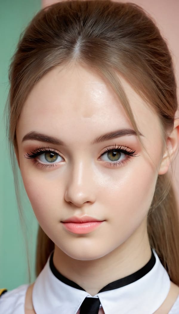 Tags: 21872187, SDXL
{"3": {"inputs": {"seed": 860072242406021, "steps": 64, "cfg": 7.42, "sampler_name": "dpmpp_2m", "scheduler": "karras", "denoise": 1.0, "model": ["27", 0], "positive": ["6", 0], "negative": ["7", 0], "latent_image": ["5", 0]}, "class_type": "KSampler"}, "4": {"inputs": {"ckpt_name": "juggernautXL_v8Rundiffusion.safetensors"}, "class_type": "CheckpointLoaderSimple"}, "5": {"inputs": {"width": 768, "height": 1344, "batch_size": 1}, "class_type": "EmptyLatentImage"}, "6": {"inputs": {"text": "19 year old girl, (ukrainian:1.13), (eyelashes:1.10), (sexy lips:1.13), (blush:1.04), (slim:0.98), (temptress:1.06), (seductive facial expression:0.99), (idol:1.06), (detailed face:1.01), (seductive pose:1.00), (pale skin:1.04), (cute:0.99), (in a seductive pose:1.00), (large perky breasts:1.06), (cleavage:0.99), (thigh gap:1.01), (school uniform:1.01), choker, busy street, (detailed skin:1.06), (candid cinema:1.02), (film:1.03), (textured skin:1.07), (soft lighting:1.05), (portra:1.07), (RAW:1.07), (natural looking skin:1.00), (skin fuzz:1.07)", "clip": ["27", 1]}, "class_type": "CLIPTextEncode"}, "7": {"inputs": {"text": "(low resolution:1.12), (distorted:1.05), (worst quality:1.14), (open mouth:1.13), (twisted:1.14), (watermark:1.06), (bad hands:1.05)", "clip": ["27", 1]}, "class_type": "CLIPTextEncode"}, "8": {"inputs": {"samples": ["3", 0], "vae": ["4", 2]}, "class_type": "VAEDecode"}, "25": {"inputs": {"lora_name": "nudify_xl.safetensors", "strength_model": 0.34, "strength_clip": 0.31, "model": ["4", 0], "clip": ["4", 1]}, "class_type": "LoraLoader"}, "26": {"inputs": {"lora_name": "shirtlift_SDXL_v2.safetensors", "strength_model": 0.1, "strength_clip": 0.1, "model": ["25", 0], "clip": ["25", 1]}, "class_type": "LoraLoader"}, "27": {"inputs": {"lora_name": "PerfectEyesXL.safetensors", "strength_model": 0.14, "strength_clip": 0.15, "model": ["26", 0], "clip": ["26", 1]}, "class_type": "LoraLoader"}, "30": {"inputs": {"model_name": "4x_NMKD-Superscale-SP_178000_G.pth"}, "class_type": "UpscaleModelLoader"}, "31": {"inputs": {"upscale_model": ["30", 0], "image": ["8", 0]}, "class_type": "ImageUpscaleWithModel"}, "32": {"inputs": {"upscale_method": "lanczos", "scale_by": 0.5, "image": ["31", 0]}, "class_type": "ImageScaleBy"}, "33": {"inputs": {"pixels": ["32", 0], "vae": ["4", 2]}, "class_type": "VAEEncode"}, "34": {"inputs": {"seed": 860072242406021, "steps": 64, "cfg": 7.42, "sampler_name": "dpmpp_2m", "scheduler": "karras", "denoise": 0.3, "model": ["27", 0], "positive": ["6", 0], "negative": ["7", 0], "latent_image": ["33", 0]}, "class_type": "KSampler"}, "36": {"inputs": {"samples": ["34", 0], "vae": ["4", 2]}, "class_type": "VAEDecode"}, "39": {"inputs": {"filename_prefix": "comfyapi-1708075385763", "images": ["36", 0]}, "class_type": "SaveImage"}}