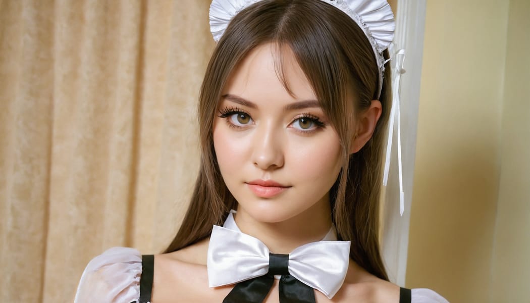 Tags: 21872187, SDXL
{"3": {"inputs": {"seed": 188164151981575, "steps": 32, "cfg": 6.94, "sampler_name": "dpmpp_2m", "scheduler": "karras", "denoise": 1.0, "model": ["27", 0], "positive": ["6", 0], "negative": ["7", 0], "latent_image": ["5", 0]}, "class_type": "KSampler"}, "4": {"inputs": {"ckpt_name": "juggernautxl.safetensors"}, "class_type": "CheckpointLoaderSimple"}, "5": {"inputs": {"width": 1344, "height": 768, "batch_size": 1}, "class_type": "EmptyLatentImage"}, "6": {"inputs": {"text": "26 year old girl, (ukrainian:1.02), (double eyelids:1.11), (temptress:1.11), (seductive pose:1.13), (idol:1.03), (blush:0.99), (seductive facial expression:1.14), (slim:0.98), (sexy lips:1.01), (detailed face:1.03), (beautiful eyes:1.09), (cute:1.07), (eyelashes:1.01), (in a seductive pose:1.03), (large perky breasts:0.95), (cleavage:1.02), (thigh gap:1.09), in a (skimpy maid costume:0.96) working at a maid cafe, choker, bowtie, headband, pleated skirt, (skin fuzz:1.00), (film:1.04), (portra:1.08), (RAW:1.04), (natural looking skin:1.02), (detailed skin:1.07), (soft lighting:1.07), (textured skin:1.09), (candid cinema:1.05)", "clip": ["27", 1]}, "class_type": "CLIPTextEncode"}, "7": {"inputs": {"text": "(low resolution:1.07), (open mouth:1.05), (distorted:1.08), (twisted:1.08), (bad hands:1.13), (worst quality:1.06), (watermark:1.11)", "clip": ["27", 1]}, "class_type": "CLIPTextEncode"}, "8": {"inputs": {"samples": ["3", 0], "vae": ["4", 2]}, "class_type": "VAEDecode"}, "25": {"inputs": {"lora_name": "nudify_xl.safetensors", "strength_model": 0.17, "strength_clip": 0.09, "model": ["4", 0], "clip": ["4", 1]}, "class_type": "LoraLoader"}, "26": {"inputs": {"lora_name": "shirtlift_SDXL_v2.safetensors", "strength_model": 0.01, "strength_clip": 0.16, "model": ["25", 0], "clip": ["25", 1]}, "class_type": "LoraLoader"}, "27": {"inputs": {"lora_name": "PerfectEyesXL.safetensors", "strength_model": 0.14, "strength_clip": 0.05, "model": ["26", 0], "clip": ["26", 1]}, "class_type": "LoraLoader"}, "30": {"inputs": {"model_name": "4x_NMKD-Superscale-SP_178000_G.pth"}, "class_type": "UpscaleModelLoader"}, "31": {"inputs": {"upscale_model": ["30", 0], "image": ["8", 0]}, "class_type": "ImageUpscaleWithModel"}, "32": {"inputs": {"upscale_method": "lanczos", "scale_by": 0.5, "image": ["31", 0]}, "class_type": "ImageScaleBy"}, "33": {"inputs": {"pixels": ["32", 0], "vae": ["4", 2]}, "class_type": "VAEEncode"}, "34": {"inputs": {"seed": 188164151981575, "steps": 32, "cfg": 6.94, "sampler_name": "dpmpp_2m", "scheduler": "karras", "denoise": 0.3, "model": ["27", 0], "positive": ["6", 0], "negative": ["7", 0], "latent_image": ["33", 0]}, "class_type": "KSampler"}, "36": {"inputs": {"samples": ["34", 0], "vae": ["4", 2]}, "class_type": "VAEDecode"}, "39": {"inputs": {"filename_prefix": "comfyapi-1713932331812", "images": ["36", 0]}, "class_type": "SaveImage"}}