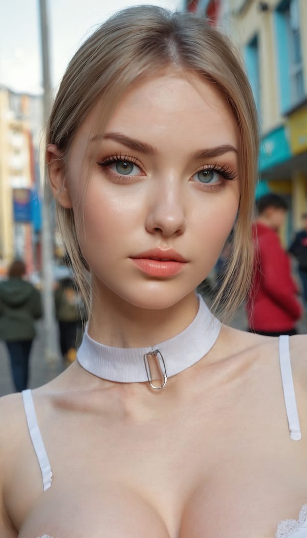 Tags: 21872187, SDXL
{"3": {"inputs": {"seed": 961604382696438, "steps": 64, "cfg": 6.97, "sampler_name": "dpmpp_2m", "scheduler": "karras", "denoise": 1.0, "model": ["27", 0], "positive": ["6", 0], "negative": ["7", 0], "latent_image": ["5", 0]}, "class_type": "KSampler"}, "4": {"inputs": {"ckpt_name": "juggernautxl.safetensors"}, "class_type": "CheckpointLoaderSimple"}, "5": {"inputs": {"width": 768, "height": 1344, "batch_size": 1}, "class_type": "EmptyLatentImage"}, "6": {"inputs": {"text": "28 year old girl, (ukrainian:1.02), (russian:0.98), (irish:0.95), (idol:0.97), (seductive pose:1.03), (seductive facial expression:1.11), (blush:1.02), (beautiful eyes:1.13), (double eyelids:1.06), (temptress:0.96), (slim:1.07), (cute:1.05), (pale skin:0.95), (eyelashes:1.11), (detailed face:1.04), (sexy lips:1.12), (in a seductive pose:1.01), (large perky breasts:0.99), (cleavage:1.04), (thigh gap:1.09), (school uniform:1.00), choker, busy street, (candid cinema:1.01), (RAW:1.08), (detailed skin:1.01), (natural looking skin:1.04), (film:1.07), (soft lighting:1.06), (textured skin:1.08), (skin fuzz:1.06)", "clip": ["27", 1]}, "class_type": "CLIPTextEncode"}, "7": {"inputs": {"text": "(low resolution:1.08), (bad hands:1.14), (worst quality:1.05), (open mouth:1.14), (distorted:1.09), (watermark:1.13), (twisted:1.12)", "clip": ["27", 1]}, "class_type": "CLIPTextEncode"}, "8": {"inputs": {"samples": ["3", 0], "vae": ["4", 2]}, "class_type": "VAEDecode"}, "25": {"inputs": {"lora_name": "nudify_xl.safetensors", "strength_model": 0.07, "strength_clip": 0.05, "model": ["4", 0], "clip": ["4", 1]}, "class_type": "LoraLoader"}, "26": {"inputs": {"lora_name": "shirtlift_SDXL_v2.safetensors", "strength_model": 0.03, "strength_clip": 0.08, "model": ["25", 0], "clip": ["25", 1]}, "class_type": "LoraLoader"}, "27": {"inputs": {"lora_name": "PerfectEyesXL.safetensors", "strength_model": 0.16, "strength_clip": 0.06, "model": ["26", 0], "clip": ["26", 1]}, "class_type": "LoraLoader"}, "30": {"inputs": {"model_name": "4x_NMKD-Superscale-SP_178000_G.pth"}, "class_type": "UpscaleModelLoader"}, "31": {"inputs": {"upscale_model": ["30", 0], "image": ["8", 0]}, "class_type": "ImageUpscaleWithModel"}, "32": {"inputs": {"upscale_method": "lanczos", "scale_by": 0.5, "image": ["31", 0]}, "class_type": "ImageScaleBy"}, "33": {"inputs": {"pixels": ["32", 0], "vae": ["4", 2]}, "class_type": "VAEEncode"}, "34": {"inputs": {"seed": 961604382696438, "steps": 64, "cfg": 6.97, "sampler_name": "dpmpp_2m", "scheduler": "karras", "denoise": 0.3, "model": ["27", 0], "positive": ["6", 0], "negative": ["7", 0], "latent_image": ["33", 0]}, "class_type": "KSampler"}, "36": {"inputs": {"samples": ["34", 0], "vae": ["4", 2]}, "class_type": "VAEDecode"}, "39": {"inputs": {"filename_prefix": "comfyapi-1728106164107", "images": ["36", 0]}, "class_type": "SaveImage"}}