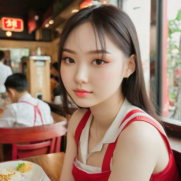 Tags: 21872187, SDXL
{"3": {"inputs": {"seed": 500396556774963, "steps": 64, "cfg": 5.09, "sampler_name": "dpmpp_2m", "scheduler": "karras", "denoise": 1.0, "model": ["27", 0], "positive": ["6", 0], "negative": ["7", 0], "latent_image": ["5", 0]}, "class_type": "KSampler"}, "4": {"inputs": {"ckpt_name": "juggernautxl.safetensors"}, "class_type": "CheckpointLoaderSimple"}, "5": {"inputs": {"width": 1024, "height": 1024, "batch_size": 1}, "class_type": "EmptyLatentImage"}, "6": {"inputs": {"text": "19 year old girl, (russian:1.10), (irish:0.98), (chinese:1.14), (blush:1.13), (idol:1.11), (slim:1.09), (pale skin:0.96), (detailed face:1.01), (cute:1.13), (double eyelids:1.01), (sexy lips:1.00), (seductive facial expression:1.07), (eyelashes:1.08), (seductive pose:1.09), (beautiful eyes:1.14), (temptress:0.99), (perky ass:1.04), (exposed ass:0.96), (looking back:0.95), (sexy ass:0.98), (thigh gap:1.05), (a waitress in uniform:1.00) working at a restaurant, (RAW:1.01), (textured skin:1.08), (detailed skin:1.09), (portra:1.07), (soft lighting:1.09), (skin fuzz:1.01), (natural looking skin:1.02), (candid cinema:1.07), (film:1.01)", "clip": ["27", 1]}, "class_type": "CLIPTextEncode"}, "7": {"inputs": {"text": "(watermark:1.08), (bad hands:1.06), (twisted:1.14), (low resolution:1.06), (distorted:1.09), (worst quality:1.05), (open mouth:1.12)", "clip": ["27", 1]}, "class_type": "CLIPTextEncode"}, "8": {"inputs": {"samples": ["3", 0], "vae": ["4", 2]}, "class_type": "VAEDecode"}, "25": {"inputs": {"lora_name": "nudify_xl.safetensors", "strength_model": 0.0, "strength_clip": 0.24, "model": ["4", 0], "clip": ["4", 1]}, "class_type": "LoraLoader"}, "26": {"inputs": {"lora_name": "shirtlift_SDXL_v2.safetensors", "strength_model": 0.05, "strength_clip": 0.18, "model": ["25", 0], "clip": ["25", 1]}, "class_type": "LoraLoader"}, "27": {"inputs": {"lora_name": "PerfectEyesXL.safetensors", "strength_model": 0.06, "strength_clip": 0.1, "model": ["26", 0], "clip": ["26", 1]}, "class_type": "LoraLoader"}, "30": {"inputs": {"model_name": "4x_NMKD-Superscale-SP_178000_G.pth"}, "class_type": "UpscaleModelLoader"}, "31": {"inputs": {"upscale_model": ["30", 0], "image": ["8", 0]}, "class_type": "ImageUpscaleWithModel"}, "32": {"inputs": {"upscale_method": "lanczos", "scale_by": 0.5, "image": ["31", 0]}, "class_type": "ImageScaleBy"}, "33": {"inputs": {"pixels": ["32", 0], "vae": ["4", 2]}, "class_type": "VAEEncode"}, "34": {"inputs": {"seed": 500396556774963, "steps": 64, "cfg": 5.09, "sampler_name": "dpmpp_2m", "scheduler": "karras", "denoise": 0.3, "model": ["27", 0], "positive": ["6", 0], "negative": ["7", 0], "latent_image": ["33", 0]}, "class_type": "KSampler"}, "36": {"inputs": {"samples": ["34", 0], "vae": ["4", 2]}, "class_type": "VAEDecode"}, "39": {"inputs": {"filename_prefix": "comfyapi-1713305804281", "images": ["36", 0]}, "class_type": "SaveImage"}}