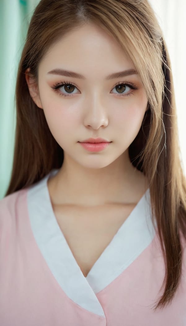 Tags: 21872187, SDXL
{"3": {"inputs": {"seed": 206323306733846, "steps": 64, "cfg": 5.3, "sampler_name": "dpmpp_2m", "scheduler": "karras", "denoise": 1.0, "model": ["27", 0], "positive": ["6", 0], "negative": ["7", 0], "latent_image": ["5", 0]}, "class_type": "KSampler"}, "4": {"inputs": {"ckpt_name": "juggernautxl.safetensors"}, "class_type": "CheckpointLoaderSimple"}, "5": {"inputs": {"width": 768, "height": 1344, "batch_size": 1}, "class_type": "EmptyLatentImage"}, "6": {"inputs": {"text": "18 year old girl, (beautiful eyes:1.01), (slim:1.03), (cute:1.12), (idol:1.11), (eyelashes:1.07), (blush:1.08), (pale skin:0.96), (sexy lips:1.05), (seductive facial expression:1.02), (detailed face:0.95), (double eyelids:1.04), (in a seductive pose:0.96), (large perky breasts:1.03), (cleavage:1.01), (thigh gap:1.11), (nurse in uniform:1.07) working in a hospital ward, (candid cinema:1.03), (detailed skin:1.00), (portra:1.07), (RAW:1.02), (film:1.06), (textured skin:1.06), (natural looking skin:1.09), (skin fuzz:1.00), (soft lighting:1.01)", "clip": ["27", 1]}, "class_type": "CLIPTextEncode"}, "7": {"inputs": {"text": "(distorted:1.09), (worst quality:1.11), (twisted:1.13), (open mouth:1.08), (bad hands:1.08), (watermark:1.05), (low resolution:1.06)", "clip": ["27", 1]}, "class_type": "CLIPTextEncode"}, "8": {"inputs": {"samples": ["3", 0], "vae": ["4", 2]}, "class_type": "VAEDecode"}, "25": {"inputs": {"lora_name": "nudify_xl.safetensors", "strength_model": 0.09, "strength_clip": 0.04, "model": ["4", 0], "clip": ["4", 1]}, "class_type": "LoraLoader"}, "26": {"inputs": {"lora_name": "shirtlift_SDXL_v2.safetensors", "strength_model": 0.14, "strength_clip": 0.04, "model": ["25", 0], "clip": ["25", 1]}, "class_type": "LoraLoader"}, "27": {"inputs": {"lora_name": "PerfectEyesXL.safetensors", "strength_model": 0.18, "strength_clip": 0.01, "model": ["26", 0], "clip": ["26", 1]}, "class_type": "LoraLoader"}, "30": {"inputs": {"model_name": "4x_NMKD-Superscale-SP_178000_G.pth"}, "class_type": "UpscaleModelLoader"}, "31": {"inputs": {"upscale_model": ["30", 0], "image": ["8", 0]}, "class_type": "ImageUpscaleWithModel"}, "32": {"inputs": {"upscale_method": "lanczos", "scale_by": 0.5, "image": ["31", 0]}, "class_type": "ImageScaleBy"}, "33": {"inputs": {"pixels": ["32", 0], "vae": ["4", 2]}, "class_type": "VAEEncode"}, "34": {"inputs": {"seed": 206323306733846, "steps": 64, "cfg": 5.3, "sampler_name": "dpmpp_2m", "scheduler": "karras", "denoise": 0.3, "model": ["27", 0], "positive": ["6", 0], "negative": ["7", 0], "latent_image": ["33", 0]}, "class_type": "KSampler"}, "36": {"inputs": {"samples": ["34", 0], "vae": ["4", 2]}, "class_type": "VAEDecode"}, "39": {"inputs": {"filename_prefix": "comfyapi-1732238799461", "images": ["36", 0]}, "class_type": "SaveImage"}}