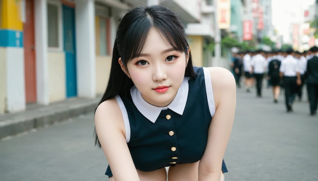 Tags: 21872187, SDXL
{"3": {"inputs": {"seed": 395477298139123, "steps": 64, "cfg": 7.15, "sampler_name": "dpmpp_2m", "scheduler": "karras", "denoise": 1.0, "model": ["27", 0], "positive": ["6", 0], "negative": ["7", 0], "latent_image": ["5", 0]}, "class_type": "KSampler"}, "4": {"inputs": {"ckpt_name": "juggernautXL_v8Rundiffusion.safetensors"}, "class_type": "CheckpointLoaderSimple"}, "5": {"inputs": {"width": 1344, "height": 768, "batch_size": 1}, "class_type": "EmptyLatentImage"}, "6": {"inputs": {"text": "22 year old girl, (chinese:1.07), (ukrainian:1.03), (taiwanese:1.12), (idol:1.12), (beautiful eyes:1.10), (cute:1.07), (temptress:1.08), (sexy lips:1.12), (pale skin:1.14), (seductive pose:1.11), (detailed face:0.98), (eyelashes:1.07), (slim:1.04), (blush:1.02), (double eyelids:1.09), (seductive facial expression:1.06), (perky ass:1.11), (exposed ass:0.95), (looking back:1.11), (sexy ass:0.98), (thigh gap:1.04), (school uniform:1.03), choker, busy street, (RAW:1.01), (film:1.04), (natural looking skin:1.01), (portra:1.08), (textured skin:1.08), (skin fuzz:1.04), (soft lighting:1.06), (detailed skin:1.00), (candid cinema:1.09)", "clip": ["27", 1]}, "class_type": "CLIPTextEncode"}, "7": {"inputs": {"text": "(distorted:1.13), (bad hands:1.08), (low resolution:1.06), (worst quality:1.08), (twisted:1.05), (open mouth:1.12), (watermark:1.08)", "clip": ["27", 1]}, "class_type": "CLIPTextEncode"}, "8": {"inputs": {"samples": ["3", 0], "vae": ["4", 2]}, "class_type": "VAEDecode"}, "25": {"inputs": {"lora_name": "nudify_xl.safetensors", "strength_model": 0.04, "strength_clip": 0.28, "model": ["4", 0], "clip": ["4", 1]}, "class_type": "LoraLoader"}, "26": {"inputs": {"lora_name": "shirtlift_SDXL_v2.safetensors", "strength_model": 0.17, "strength_clip": 0.18, "model": ["25", 0], "clip": ["25", 1]}, "class_type": "LoraLoader"}, "27": {"inputs": {"lora_name": "PerfectEyesXL.safetensors", "strength_model": 0.02, "strength_clip": 0.1, "model": ["26", 0], "clip": ["26", 1]}, "class_type": "LoraLoader"}, "30": {"inputs": {"model_name": "4x_NMKD-Superscale-SP_178000_G.pth"}, "class_type": "UpscaleModelLoader"}, "31": {"inputs": {"upscale_model": ["30", 0], "image": ["8", 0]}, "class_type": "ImageUpscaleWithModel"}, "32": {"inputs": {"upscale_method": "lanczos", "scale_by": 0.5, "image": ["31", 0]}, "class_type": "ImageScaleBy"}, "33": {"inputs": {"pixels": ["32", 0], "vae": ["4", 2]}, "class_type": "VAEEncode"}, "34": {"inputs": {"seed": 395477298139123, "steps": 64, "cfg": 7.15, "sampler_name": "dpmpp_2m", "scheduler": "karras", "denoise": 0.3, "model": ["27", 0], "positive": ["6", 0], "negative": ["7", 0], "latent_image": ["33", 0]}, "class_type": "KSampler"}, "36": {"inputs": {"samples": ["34", 0], "vae": ["4", 2]}, "class_type": "VAEDecode"}, "39": {"inputs": {"filename_prefix": "comfyapi-1708100444156", "images": ["36", 0]}, "class_type": "SaveImage"}}