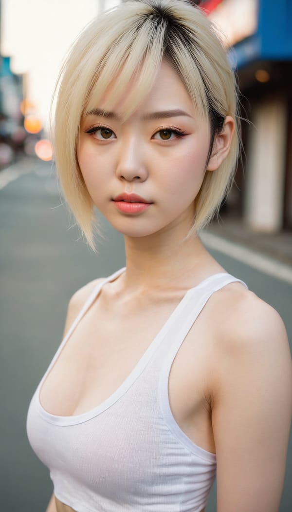 Tags: 21872187, SDXL
{"3": {"inputs": {"seed": 420079846539545, "steps": 64, "cfg": 7.29, "sampler_name": "dpmpp_2m", "scheduler": "karras", "denoise": 1.0, "model": ["27", 0], "positive": ["6", 0], "negative": ["7", 0], "latent_image": ["5", 0]}, "class_type": "KSampler"}, "4": {"inputs": {"ckpt_name": "juggernautxl.safetensors"}, "class_type": "CheckpointLoaderSimple"}, "5": {"inputs": {"width": 768, "height": 1344, "batch_size": 1}, "class_type": "EmptyLatentImage"}, "6": {"inputs": {"text": "22 year old girl, (japanese:1.13), (russian:1.04), (pale skin:1.13), (sexy lips:0.99), (idol:1.14), (seductive pose:0.95), (slim:1.10), (seductive facial expression:0.99), (temptress:1.03), (double eyelids:0.97), (detailed face:1.05), (eyelashes:1.04), (blush:1.10), (cute:1.07), (beautiful eyes:1.11), (perky ass:1.06), (exposed ass:1.14), (looking back:1.10), (sexy ass:1.07), (thigh gap:1.08), (white tanktop:1.11), busy street, (portra:1.01), (skin fuzz:1.02), (natural looking skin:1.05), (textured skin:1.02), (soft lighting:1.05), (film:1.07), (candid cinema:1.06), (RAW:1.05), (detailed skin:1.03)", "clip": ["27", 1]}, "class_type": "CLIPTextEncode"}, "7": {"inputs": {"text": "(twisted:1.06), (low resolution:1.05), (distorted:1.09), (open mouth:1.14), (bad hands:1.09), (worst quality:1.11), (watermark:1.09)", "clip": ["27", 1]}, "class_type": "CLIPTextEncode"}, "8": {"inputs": {"samples": ["3", 0], "vae": ["4", 2]}, "class_type": "VAEDecode"}, "25": {"inputs": {"lora_name": "nudify_xl.safetensors", "strength_model": 0.21, "strength_clip": 0.06, "model": ["4", 0], "clip": ["4", 1]}, "class_type": "LoraLoader"}, "26": {"inputs": {"lora_name": "shirtlift_SDXL_v2.safetensors", "strength_model": 0.16, "strength_clip": 0.06, "model": ["25", 0], "clip": ["25", 1]}, "class_type": "LoraLoader"}, "27": {"inputs": {"lora_name": "PerfectEyesXL.safetensors", "strength_model": 0.02, "strength_clip": 0.01, "model": ["26", 0], "clip": ["26", 1]}, "class_type": "LoraLoader"}, "30": {"inputs": {"model_name": "4x_NMKD-Superscale-SP_178000_G.pth"}, "class_type": "UpscaleModelLoader"}, "31": {"inputs": {"upscale_model": ["30", 0], "image": ["8", 0]}, "class_type": "ImageUpscaleWithModel"}, "32": {"inputs": {"upscale_method": "lanczos", "scale_by": 0.5, "image": ["31", 0]}, "class_type": "ImageScaleBy"}, "33": {"inputs": {"pixels": ["32", 0], "vae": ["4", 2]}, "class_type": "VAEEncode"}, "34": {"inputs": {"seed": 420079846539545, "steps": 64, "cfg": 7.29, "sampler_name": "dpmpp_2m", "scheduler": "karras", "denoise": 0.3, "model": ["27", 0], "positive": ["6", 0], "negative": ["7", 0], "latent_image": ["33", 0]}, "class_type": "KSampler"}, "36": {"inputs": {"samples": ["34", 0], "vae": ["4", 2]}, "class_type": "VAEDecode"}, "39": {"inputs": {"filename_prefix": "comfyapi-1714946492158", "images": ["36", 0]}, "class_type": "SaveImage"}}