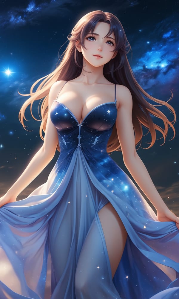 Tags: undefined
(nipple bare breasts:1.7), full body shot anime, gorgeous-woman, dress, long-hair, starry-sky, natural light, flying-above-ground, her dress is a nebula, hope in her eyes
Negative prompt: pubic hair
Steps: 8, Sampler: Euler a, CFG scale: 3, Seed: 4143881318, Size: 768x1280, Model hash: c8df560d29, Model: juggernautXL_v9Rdphoto2Lightning, Denoising strength: 0.25, Hires upscale: 1.25, Hires steps: 4, Hires upscaler: R-ESRGAN 4x+, Version: v1.8.0