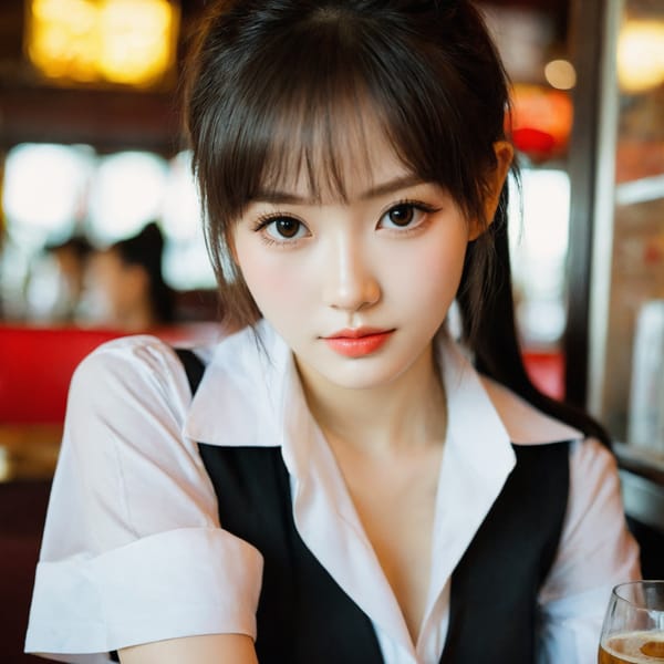 Tags: 21872187, SDXL
{"3": {"inputs": {"seed": 924752253143061, "steps": 64, "cfg": 6.04, "sampler_name": "dpmpp_2m", "scheduler": "karras", "denoise": 1.0, "model": ["27", 0], "positive": ["6", 0], "negative": ["7", 0], "latent_image": ["5", 0]}, "class_type": "KSampler"}, "4": {"inputs": {"ckpt_name": "helloworldxl.safetensors"}, "class_type": "CheckpointLoaderSimple"}, "5": {"inputs": {"width": 1024, "height": 1024, "batch_size": 1}, "class_type": "EmptyLatentImage"}, "6": {"inputs": {"text": "18 year old girl, (chinese:0.98), (ukrainian:1.04), (beautiful eyes:0.96), (seductive facial expression:1.06), (temptress:1.13), (detailed face:1.11), (pale skin:1.10), (slim:1.12), (cute:1.05), (eyelashes:1.00), (seductive pose:1.08), (double eyelids:1.10), (sexy lips:0.98), (idol:1.09), (in a seductive pose:1.11), (large perky breasts:1.00), (cleavage:0.97), (thigh gap:0.98), (a waitress in uniform:1.00) working at a restaurant, (textured skin:1.05), (skin fuzz:1.00), (candid cinema:1.05), (soft lighting:1.07), (detailed skin:1.09), (film:1.08), (portra:1.06), (RAW:1.04), (natural looking skin:1.03)", "clip": ["27", 1]}, "class_type": "CLIPTextEncode"}, "7": {"inputs": {"text": "(worst quality:1.07), (distorted:1.08), (bad hands:1.13), (twisted:1.13), (watermark:1.09), (open mouth:1.08), (low resolution:1.10)", "clip": ["27", 1]}, "class_type": "CLIPTextEncode"}, "8": {"inputs": {"samples": ["3", 0], "vae": ["4", 2]}, "class_type": "VAEDecode"}, "25": {"inputs": {"lora_name": "nudify_xl.safetensors", "strength_model": 0.17, "strength_clip": 0.03, "model": ["4", 0], "clip": ["4", 1]}, "class_type": "LoraLoader"}, "26": {"inputs": {"lora_name": "shirtlift_SDXL_v2.safetensors", "strength_model": 0.01, "strength_clip": 0.07, "model": ["25", 0], "clip": ["25", 1]}, "class_type": "LoraLoader"}, "27": {"inputs": {"lora_name": "PerfectEyesXL.safetensors", "strength_model": 0.0, "strength_clip": 0.09, "model": ["26", 0], "clip": ["26", 1]}, "class_type": "LoraLoader"}, "30": {"inputs": {"model_name": "4x_NMKD-Superscale-SP_178000_G.pth"}, "class_type": "UpscaleModelLoader"}, "31": {"inputs": {"upscale_model": ["30", 0], "image": ["8", 0]}, "class_type": "ImageUpscaleWithModel"}, "32": {"inputs": {"upscale_method": "lanczos", "scale_by": 0.5, "image": ["31", 0]}, "class_type": "ImageScaleBy"}, "33": {"inputs": {"pixels": ["32", 0], "vae": ["4", 2]}, "class_type": "VAEEncode"}, "34": {"inputs": {"seed": 924752253143061, "steps": 64, "cfg": 6.04, "sampler_name": "dpmpp_2m", "scheduler": "karras", "denoise": 0.3, "model": ["27", 0], "positive": ["6", 0], "negative": ["7", 0], "latent_image": ["33", 0]}, "class_type": "KSampler"}, "36": {"inputs": {"samples": ["34", 0], "vae": ["4", 2]}, "class_type": "VAEDecode"}, "39": {"inputs": {"filename_prefix": "comfyapi-1728006681752", "images": ["36", 0]}, "class_type": "SaveImage"}}