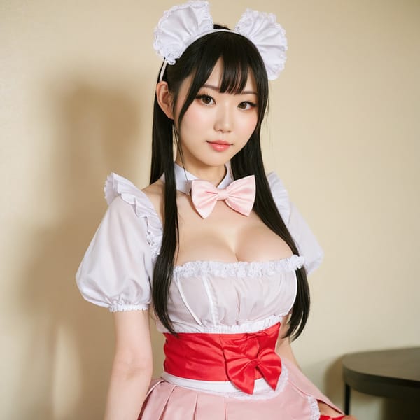 Tags: 21872187, SDXL
{"3": {"inputs": {"seed": 234170961715482, "steps": 64, "cfg": 6.32, "sampler_name": "dpmpp_2m", "scheduler": "karras", "denoise": 1.0, "model": ["27", 0], "positive": ["6", 0], "negative": ["7", 0], "latent_image": ["5", 0]}, "class_type": "KSampler"}, "4": {"inputs": {"ckpt_name": "juggernautxl.safetensors"}, "class_type": "CheckpointLoaderSimple"}, "5": {"inputs": {"width": 1024, "height": 1024, "batch_size": 1}, "class_type": "EmptyLatentImage"}, "6": {"inputs": {"text": "27 year old girl, (japanese:1.13), (chinese:1.11), (idol:1.02), (seductive pose:0.96), (cute:0.98), (seductive facial expression:1.08), (blush:1.13), (sexy lips:1.00), (pale skin:1.12), (detailed face:0.96), (slim:1.03), (double eyelids:0.96), (temptress:0.95), (beautiful eyes:1.04), (on all fours:1.07), (spreading ass cheeks:1.01), (from behind:1.11), (backboob:1.14), in a (skimpy maid costume:1.13) working at a maid cafe, choker, bowtie, headband, pleated skirt, (portra:1.07), (skin fuzz:1.07), (textured skin:1.04), (detailed skin:1.07), (soft lighting:1.00), (natural looking skin:1.09), (RAW:1.07), (film:1.08), (candid cinema:1.08)", "clip": ["27", 1]}, "class_type": "CLIPTextEncode"}, "7": {"inputs": {"text": "(twisted:1.12), (distorted:1.08), (worst quality:1.11), (watermark:1.14), (open mouth:1.14), (low resolution:1.05), (bad hands:1.05)", "clip": ["27", 1]}, "class_type": "CLIPTextEncode"}, "8": {"inputs": {"samples": ["3", 0], "vae": ["4", 2]}, "class_type": "VAEDecode"}, "25": {"inputs": {"lora_name": "nudify_xl.safetensors", "strength_model": 0.28, "strength_clip": 0.01, "model": ["4", 0], "clip": ["4", 1]}, "class_type": "LoraLoader"}, "26": {"inputs": {"lora_name": "shirtlift_SDXL_v2.safetensors", "strength_model": 0.03, "strength_clip": 0.05, "model": ["25", 0], "clip": ["25", 1]}, "class_type": "LoraLoader"}, "27": {"inputs": {"lora_name": "PerfectEyesXL.safetensors", "strength_model": 0.16, "strength_clip": 0.02, "model": ["26", 0], "clip": ["26", 1]}, "class_type": "LoraLoader"}, "30": {"inputs": {"model_name": "4x_NMKD-Superscale-SP_178000_G.pth"}, "class_type": "UpscaleModelLoader"}, "31": {"inputs": {"upscale_model": ["30", 0], "image": ["8", 0]}, "class_type": "ImageUpscaleWithModel"}, "32": {"inputs": {"upscale_method": "lanczos", "scale_by": 0.5, "image": ["31", 0]}, "class_type": "ImageScaleBy"}, "33": {"inputs": {"pixels": ["32", 0], "vae": ["4", 2]}, "class_type": "VAEEncode"}, "34": {"inputs": {"seed": 234170961715482, "steps": 64, "cfg": 6.32, "sampler_name": "dpmpp_2m", "scheduler": "karras", "denoise": 0.3, "model": ["27", 0], "positive": ["6", 0], "negative": ["7", 0], "latent_image": ["33", 0]}, "class_type": "KSampler"}, "36": {"inputs": {"samples": ["34", 0], "vae": ["4", 2]}, "class_type": "VAEDecode"}, "39": {"inputs": {"filename_prefix": "comfyapi-1714402819183", "images": ["36", 0]}, "class_type": "SaveImage"}}