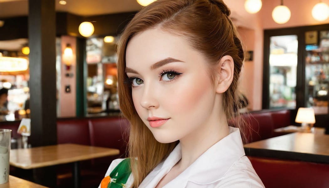 Tags: 21872187, SDXL
{"3": {"inputs": {"seed": 870200913609633, "steps": 64, "cfg": 5.96, "sampler_name": "dpmpp_2m", "scheduler": "karras", "denoise": 1.0, "model": ["27", 0], "positive": ["6", 0], "negative": ["7", 0], "latent_image": ["5", 0]}, "class_type": "KSampler"}, "4": {"inputs": {"ckpt_name": "juggernautXL_v8Rundiffusion.safetensors"}, "class_type": "CheckpointLoaderSimple"}, "5": {"inputs": {"width": 1344, "height": 768, "batch_size": 1}, "class_type": "EmptyLatentImage"}, "6": {"inputs": {"text": "24 year old girl, (irish:1.14), (sexy lips:1.00), (seductive pose:1.05), (blush:1.05), (beautiful eyes:0.95), (cute:1.12), (pale skin:1.00), (detailed face:0.95), (seductive facial expression:0.97), (temptress:0.99), (slim:1.04), (double eyelids:1.09), (eyelashes:1.12), (idol:0.96), (in a seductive pose:1.12), (large perky breasts:1.03), (cleavage:1.02), (thigh gap:0.98), (a waitress in uniform:1.03) working at a restaurant, (skin fuzz:1.07), (detailed skin:1.07), (film:1.07), (RAW:1.03), (candid cinema:1.06), (natural looking skin:1.09), (portra:1.07), (textured skin:1.03), (soft lighting:1.09)", "clip": ["27", 1]}, "class_type": "CLIPTextEncode"}, "7": {"inputs": {"text": "(twisted:1.09), (watermark:1.05), (bad hands:1.13), (distorted:1.11), (open mouth:1.09), (low resolution:1.05), (worst quality:1.06)", "clip": ["27", 1]}, "class_type": "CLIPTextEncode"}, "8": {"inputs": {"samples": ["3", 0], "vae": ["4", 2]}, "class_type": "VAEDecode"}, "25": {"inputs": {"lora_name": "nudify_xl.safetensors", "strength_model": 0.08, "strength_clip": 0.25, "model": ["4", 0], "clip": ["4", 1]}, "class_type": "LoraLoader"}, "26": {"inputs": {"lora_name": "shirtlift_SDXL_v2.safetensors", "strength_model": 0.13, "strength_clip": 0.17, "model": ["25", 0], "clip": ["25", 1]}, "class_type": "LoraLoader"}, "27": {"inputs": {"lora_name": "PerfectEyesXL.safetensors", "strength_model": 0.05, "strength_clip": 0.08, "model": ["26", 0], "clip": ["26", 1]}, "class_type": "LoraLoader"}, "30": {"inputs": {"model_name": "4x_NMKD-Superscale-SP_178000_G.pth"}, "class_type": "UpscaleModelLoader"}, "31": {"inputs": {"upscale_model": ["30", 0], "image": ["8", 0]}, "class_type": "ImageUpscaleWithModel"}, "32": {"inputs": {"upscale_method": "lanczos", "scale_by": 0.5, "image": ["31", 0]}, "class_type": "ImageScaleBy"}, "33": {"inputs": {"pixels": ["32", 0], "vae": ["4", 2]}, "class_type": "VAEEncode"}, "34": {"inputs": {"seed": 870200913609633, "steps": 64, "cfg": 5.96, "sampler_name": "dpmpp_2m", "scheduler": "karras", "denoise": 0.3, "model": ["27", 0], "positive": ["6", 0], "negative": ["7", 0], "latent_image": ["33", 0]}, "class_type": "KSampler"}, "36": {"inputs": {"samples": ["34", 0], "vae": ["4", 2]}, "class_type": "VAEDecode"}, "39": {"inputs": {"filename_prefix": "comfyapi-1708223021310", "images": ["36", 0]}, "class_type": "SaveImage"}}