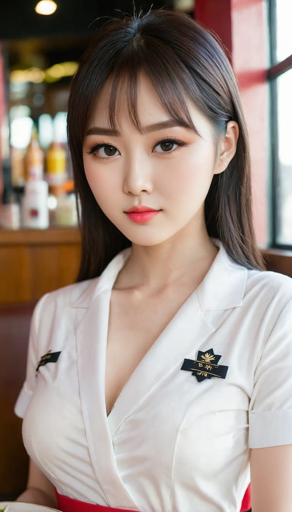 Tags: 21872187, SDXL
{"3": {"inputs": {"seed": 720924094393551, "steps": 32, "cfg": 7.26, "sampler_name": "dpmpp_2m", "scheduler": "karras", "denoise": 1.0, "model": ["27", 0], "positive": ["6", 0], "negative": ["7", 0], "latent_image": ["5", 0]}, "class_type": "KSampler"}, "4": {"inputs": {"ckpt_name": "juggernautXL_v8Rundiffusion.safetensors"}, "class_type": "CheckpointLoaderSimple"}, "5": {"inputs": {"width": 768, "height": 1344, "batch_size": 1}, "class_type": "EmptyLatentImage"}, "6": {"inputs": {"text": "25 year old girl, (japanese:1.05), (korean:1.02), (ukrainian:1.03), (temptress:1.01), (seductive pose:1.12), (double eyelids:1.12), (blush:0.97), (sexy lips:1.14), (detailed face:1.07), (idol:1.10), (seductive facial expression:1.12), (pale skin:1.08), (slim:1.02), (beautiful eyes:0.96), (eyelashes:1.09), (cute:1.04), (in a seductive pose:1.07), (large perky breasts:0.97), (cleavage:1.10), (thigh gap:1.02), (a waitress in uniform:0.99) working at a restaurant, (skin fuzz:1.06), (RAW:1.05), (textured skin:1.03), (portra:1.05), (film:1.08), (detailed skin:1.08), (soft lighting:1.00), (natural looking skin:1.00), (candid cinema:1.04)", "clip": ["27", 1]}, "class_type": "CLIPTextEncode"}, "7": {"inputs": {"text": "(worst quality:1.10), (bad hands:1.08), (open mouth:1.05), (watermark:1.11), (twisted:1.14), (low resolution:1.14), (distorted:1.14)", "clip": ["27", 1]}, "class_type": "CLIPTextEncode"}, "8": {"inputs": {"samples": ["3", 0], "vae": ["4", 2]}, "class_type": "VAEDecode"}, "25": {"inputs": {"lora_name": "nudify_xl.safetensors", "strength_model": 0.27, "strength_clip": 0.28, "model": ["4", 0], "clip": ["4", 1]}, "class_type": "LoraLoader"}, "26": {"inputs": {"lora_name": "shirtlift_SDXL_v2.safetensors", "strength_model": 0.11, "strength_clip": 0.07, "model": ["25", 0], "clip": ["25", 1]}, "class_type": "LoraLoader"}, "27": {"inputs": {"lora_name": "PerfectEyesXL.safetensors", "strength_model": 0.05, "strength_clip": 0.15, "model": ["26", 0], "clip": ["26", 1]}, "class_type": "LoraLoader"}, "30": {"inputs": {"model_name": "4x_NMKD-Superscale-SP_178000_G.pth"}, "class_type": "UpscaleModelLoader"}, "31": {"inputs": {"upscale_model": ["30", 0], "image": ["8", 0]}, "class_type": "ImageUpscaleWithModel"}, "32": {"inputs": {"upscale_method": "lanczos", "scale_by": 0.5, "image": ["31", 0]}, "class_type": "ImageScaleBy"}, "33": {"inputs": {"pixels": ["32", 0], "vae": ["4", 2]}, "class_type": "VAEEncode"}, "34": {"inputs": {"seed": 720924094393551, "steps": 32, "cfg": 7.26, "sampler_name": "dpmpp_2m", "scheduler": "karras", "denoise": 0.3, "model": ["27", 0], "positive": ["6", 0], "negative": ["7", 0], "latent_image": ["33", 0]}, "class_type": "KSampler"}, "36": {"inputs": {"samples": ["34", 0], "vae": ["4", 2]}, "class_type": "VAEDecode"}, "39": {"inputs": {"filename_prefix": "comfyapi-1708136055478", "images": ["36", 0]}, "class_type": "SaveImage"}}