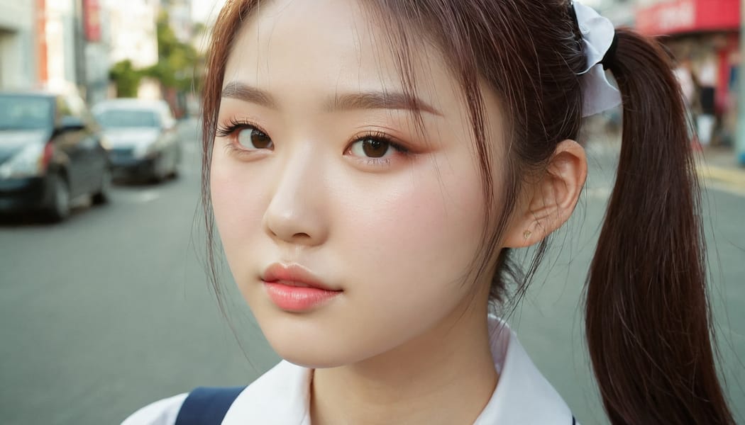 Tags: 21872187, SDXL
{"3": {"inputs": {"seed": 271150417928940, "steps": 64, "cfg": 5.78, "sampler_name": "dpmpp_2m", "scheduler": "karras", "denoise": 1.0, "model": ["27", 0], "positive": ["6", 0], "negative": ["7", 0], "latent_image": ["5", 0]}, "class_type": "KSampler"}, "4": {"inputs": {"ckpt_name": "juggernautxl.safetensors"}, "class_type": "CheckpointLoaderSimple"}, "5": {"inputs": {"width": 1344, "height": 768, "batch_size": 1}, "class_type": "EmptyLatentImage"}, "6": {"inputs": {"text": "20 year old girl, (korean:0.96), (double eyelids:0.96), (slim:1.14), (blush:1.09), (detailed face:0.97), (idol:1.12), (seductive pose:0.96), (pale skin:1.05), (seductive facial expression:1.04), (cute:1.14), (beautiful eyes:1.03), (temptress:1.11), (eyelashes:1.06), (sexy lips:1.13), (in a seductive pose:0.97), (large perky breasts:1.02), (cleavage:1.07), (thigh gap:1.14), (school uniform:0.99), choker, busy street, (natural looking skin:1.02), (candid cinema:1.00), (RAW:1.08), (textured skin:1.03), (portra:1.07), (soft lighting:1.01), (film:1.03), (detailed skin:1.03), (skin fuzz:1.08)", "clip": ["27", 1]}, "class_type": "CLIPTextEncode"}, "7": {"inputs": {"text": "(low resolution:1.10), (twisted:1.11), (open mouth:1.12), (bad hands:1.14), (worst quality:1.13), (watermark:1.10), (distorted:1.06)", "clip": ["27", 1]}, "class_type": "CLIPTextEncode"}, "8": {"inputs": {"samples": ["3", 0], "vae": ["4", 2]}, "class_type": "VAEDecode"}, "25": {"inputs": {"lora_name": "nudify_xl.safetensors", "strength_model": 0.14, "strength_clip": 0.13, "model": ["4", 0], "clip": ["4", 1]}, "class_type": "LoraLoader"}, "26": {"inputs": {"lora_name": "shirtlift_SDXL_v2.safetensors", "strength_model": 0.13, "strength_clip": 0.05, "model": ["25", 0], "clip": ["25", 1]}, "class_type": "LoraLoader"}, "27": {"inputs": {"lora_name": "PerfectEyesXL.safetensors", "strength_model": 0.16, "strength_clip": 0.13, "model": ["26", 0], "clip": ["26", 1]}, "class_type": "LoraLoader"}, "30": {"inputs": {"model_name": "4x_NMKD-Superscale-SP_178000_G.pth"}, "class_type": "UpscaleModelLoader"}, "31": {"inputs": {"upscale_model": ["30", 0], "image": ["8", 0]}, "class_type": "ImageUpscaleWithModel"}, "32": {"inputs": {"upscale_method": "lanczos", "scale_by": 0.5, "image": ["31", 0]}, "class_type": "ImageScaleBy"}, "33": {"inputs": {"pixels": ["32", 0], "vae": ["4", 2]}, "class_type": "VAEEncode"}, "34": {"inputs": {"seed": 271150417928940, "steps": 64, "cfg": 5.78, "sampler_name": "dpmpp_2m", "scheduler": "karras", "denoise": 0.3, "model": ["27", 0], "positive": ["6", 0], "negative": ["7", 0], "latent_image": ["33", 0]}, "class_type": "KSampler"}, "36": {"inputs": {"samples": ["34", 0], "vae": ["4", 2]}, "class_type": "VAEDecode"}, "39": {"inputs": {"filename_prefix": "comfyapi-1716070541899", "images": ["36", 0]}, "class_type": "SaveImage"}}