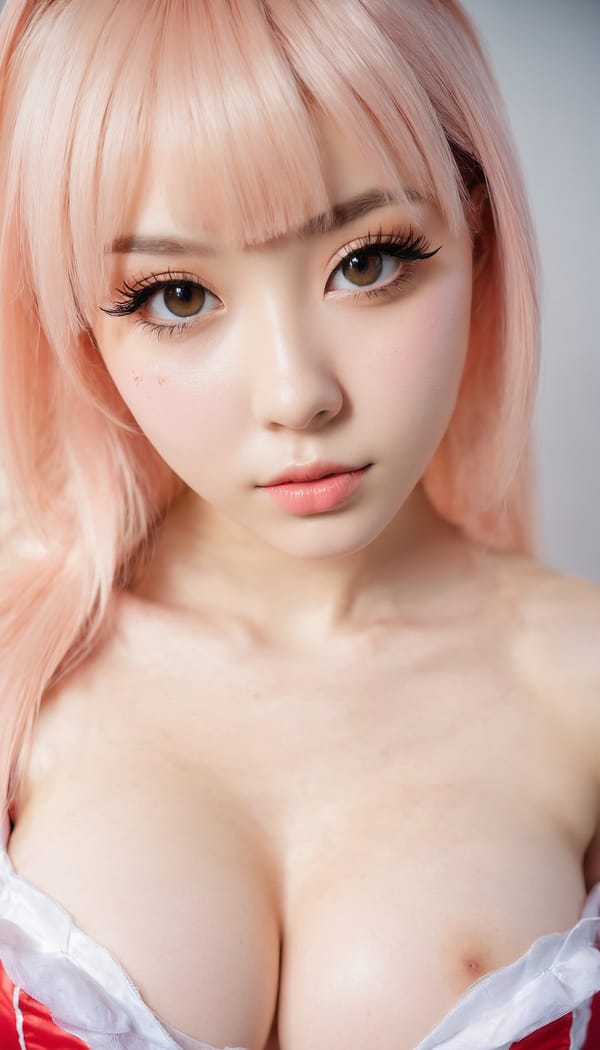 Tags: 21872187, SDXL
{"3": {"inputs": {"seed": 513381738347914, "steps": 64, "cfg": 6.65, "sampler_name": "dpmpp_2m", "scheduler": "karras", "denoise": 1.0, "model": ["27", 0], "positive": ["6", 0], "negative": ["7", 0], "latent_image": ["5", 0]}, "class_type": "KSampler"}, "4": {"inputs": {"ckpt_name": "juggernautxl.safetensors"}, "class_type": "CheckpointLoaderSimple"}, "5": {"inputs": {"width": 768, "height": 1344, "batch_size": 1}, "class_type": "EmptyLatentImage"}, "6": {"inputs": {"text": "18 year old girl, (temptress:1.00), (double eyelids:1.08), (blush:1.14), (sexy lips:1.13), (slim:1.11), (cute:0.97), (seductive facial expression:0.96), (eyelashes:1.13), (seductive pose:1.08), (beautiful eyes:1.02), (detailed face:1.09), (pale skin:0.96), (in a seductive pose:1.02), (large perky breasts:0.97), (cleavage:1.00), (thigh gap:1.08), (in a cosplay:1.04) at comiket posing for camera, (soft lighting:1.01), (textured skin:1.03), (portra:1.03), (skin fuzz:1.04), (RAW:1.04), (candid cinema:1.09), (film:1.07), (natural looking skin:1.03)", "clip": ["27", 1]}, "class_type": "CLIPTextEncode"}, "7": {"inputs": {"text": "(open mouth:1.05), (twisted:1.12), (distorted:1.08), (bad hands:1.06), (low resolution:1.12), (watermark:1.10), (worst quality:1.05)", "clip": ["27", 1]}, "class_type": "CLIPTextEncode"}, "8": {"inputs": {"samples": ["3", 0], "vae": ["4", 2]}, "class_type": "VAEDecode"}, "25": {"inputs": {"lora_name": "nudify_xl.safetensors", "strength_model": 0.13, "strength_clip": 0.2, "model": ["4", 0], "clip": ["4", 1]}, "class_type": "LoraLoader"}, "26": {"inputs": {"lora_name": "shirtlift_SDXL_v2.safetensors", "strength_model": 0.1, "strength_clip": 0.14, "model": ["25", 0], "clip": ["25", 1]}, "class_type": "LoraLoader"}, "27": {"inputs": {"lora_name": "PerfectEyesXL.safetensors", "strength_model": 0.05, "strength_clip": 0.14, "model": ["26", 0], "clip": ["26", 1]}, "class_type": "LoraLoader"}, "30": {"inputs": {"model_name": "4x_NMKD-Superscale-SP_178000_G.pth"}, "class_type": "UpscaleModelLoader"}, "31": {"inputs": {"upscale_model": ["30", 0], "image": ["8", 0]}, "class_type": "ImageUpscaleWithModel"}, "32": {"inputs": {"upscale_method": "lanczos", "scale_by": 0.5, "image": ["31", 0]}, "class_type": "ImageScaleBy"}, "33": {"inputs": {"pixels": ["32", 0], "vae": ["4", 2]}, "class_type": "VAEEncode"}, "34": {"inputs": {"seed": 513381738347914, "steps": 64, "cfg": 6.65, "sampler_name": "dpmpp_2m", "scheduler": "karras", "denoise": 0.3, "model": ["27", 0], "positive": ["6", 0], "negative": ["7", 0], "latent_image": ["33", 0]}, "class_type": "KSampler"}, "36": {"inputs": {"samples": ["34", 0], "vae": ["4", 2]}, "class_type": "VAEDecode"}, "39": {"inputs": {"filename_prefix": "comfyapi-1732042848379", "images": ["36", 0]}, "class_type": "SaveImage"}}