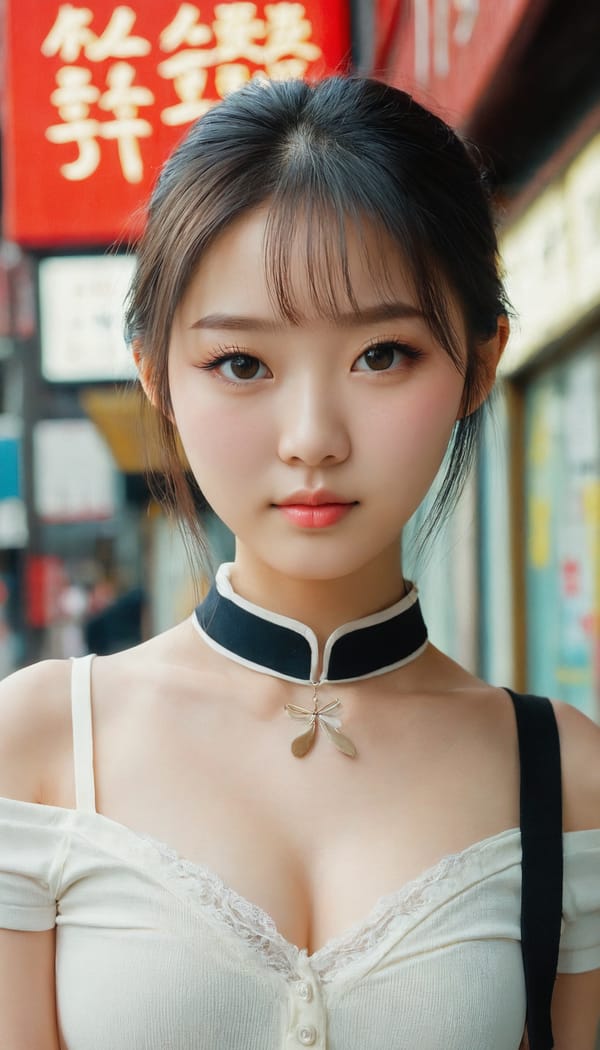 Tags: 21872187, SDXL
{"3": {"inputs": {"seed": 798484437473809, "steps": 32, "cfg": 5.61, "sampler_name": "dpmpp_2m", "scheduler": "karras", "denoise": 1.0, "model": ["27", 0], "positive": ["6", 0], "negative": ["7", 0], "latent_image": ["5", 0]}, "class_type": "KSampler"}, "4": {"inputs": {"ckpt_name": "juggernautxl.safetensors"}, "class_type": "CheckpointLoaderSimple"}, "5": {"inputs": {"width": 768, "height": 1344, "batch_size": 1}, "class_type": "EmptyLatentImage"}, "6": {"inputs": {"text": "20 year old girl, (chinese:1.03), (double eyelids:1.13), (beautiful eyes:1.06), (slim:0.99), (pale skin:0.97), (eyelashes:1.03), (seductive pose:1.05), (temptress:1.03), (cute:1.11), (detailed face:1.08), (seductive facial expression:0.96), (blush:0.98), (sexy lips:0.95), (idol:1.00), (in a seductive pose:1.02), (large perky breasts:0.98), (cleavage:1.10), (thigh gap:1.03), (school uniform:0.95), choker, busy street, (candid cinema:1.07), (portra:1.00), (detailed skin:1.01), (skin fuzz:1.05), (natural looking skin:1.05), (film:1.03), (RAW:1.05), (soft lighting:1.06), (textured skin:1.05)", "clip": ["27", 1]}, "class_type": "CLIPTextEncode"}, "7": {"inputs": {"text": "(distorted:1.09), (bad hands:1.05), (worst quality:1.06), (open mouth:1.06), (twisted:1.08), (low resolution:1.13), (watermark:1.11)", "clip": ["27", 1]}, "class_type": "CLIPTextEncode"}, "8": {"inputs": {"samples": ["3", 0], "vae": ["4", 2]}, "class_type": "VAEDecode"}, "25": {"inputs": {"lora_name": "nudify_xl.safetensors", "strength_model": 0.25, "strength_clip": 0.13, "model": ["4", 0], "clip": ["4", 1]}, "class_type": "LoraLoader"}, "26": {"inputs": {"lora_name": "shirtlift_SDXL_v2.safetensors", "strength_model": 0.05, "strength_clip": 0.11, "model": ["25", 0], "clip": ["25", 1]}, "class_type": "LoraLoader"}, "27": {"inputs": {"lora_name": "PerfectEyesXL.safetensors", "strength_model": 0.15, "strength_clip": 0.15, "model": ["26", 0], "clip": ["26", 1]}, "class_type": "LoraLoader"}, "30": {"inputs": {"model_name": "4x_NMKD-Superscale-SP_178000_G.pth"}, "class_type": "UpscaleModelLoader"}, "31": {"inputs": {"upscale_model": ["30", 0], "image": ["8", 0]}, "class_type": "ImageUpscaleWithModel"}, "32": {"inputs": {"upscale_method": "lanczos", "scale_by": 0.5, "image": ["31", 0]}, "class_type": "ImageScaleBy"}, "33": {"inputs": {"pixels": ["32", 0], "vae": ["4", 2]}, "class_type": "VAEEncode"}, "34": {"inputs": {"seed": 798484437473809, "steps": 32, "cfg": 5.61, "sampler_name": "dpmpp_2m", "scheduler": "karras", "denoise": 0.3, "model": ["27", 0], "positive": ["6", 0], "negative": ["7", 0], "latent_image": ["33", 0]}, "class_type": "KSampler"}, "36": {"inputs": {"samples": ["34", 0], "vae": ["4", 2]}, "class_type": "VAEDecode"}, "39": {"inputs": {"filename_prefix": "comfyapi-1714860390190", "images": ["36", 0]}, "class_type": "SaveImage"}}