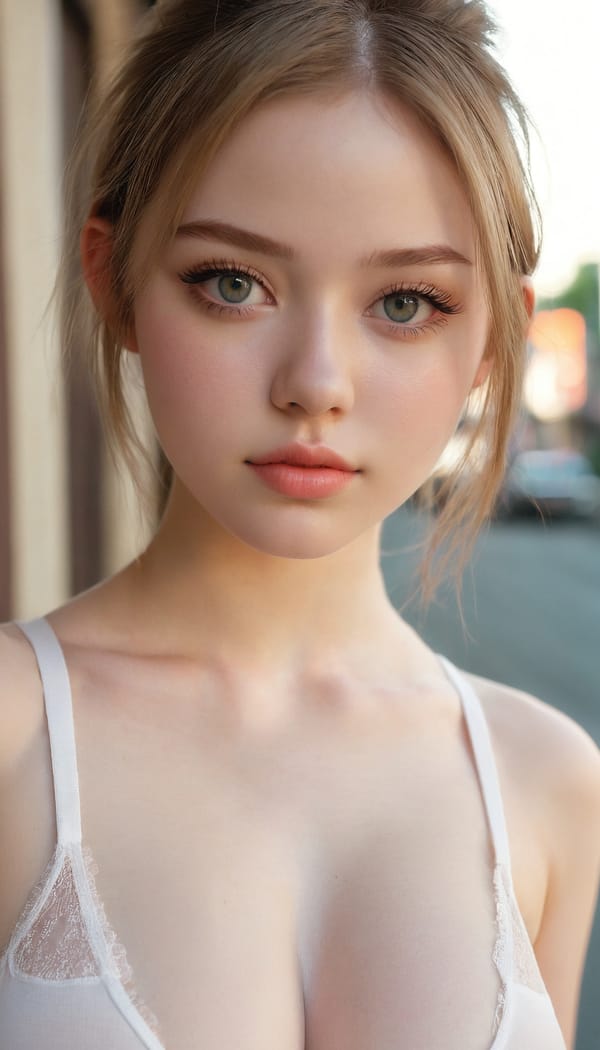 Tags: 21872187, SDXL
{"3": {"inputs": {"seed": 457311246930409, "steps": 32, "cfg": 6.43, "sampler_name": "dpmpp_2m", "scheduler": "karras", "denoise": 1.0, "model": ["27", 0], "positive": ["6", 0], "negative": ["7", 0], "latent_image": ["5", 0]}, "class_type": "KSampler"}, "4": {"inputs": {"ckpt_name": "juggernautxl.safetensors"}, "class_type": "CheckpointLoaderSimple"}, "5": {"inputs": {"width": 768, "height": 1344, "batch_size": 1}, "class_type": "EmptyLatentImage"}, "6": {"inputs": {"text": "18 year old girl, (eyelashes:0.97), (sexy lips:1.09), (detailed face:1.02), (pale skin:1.09), (seductive facial expression:0.99), (seductive pose:1.05), (double eyelids:1.07), (idol:1.02), (cute:1.14), (temptress:1.02), (blush:1.14), (beautiful eyes:1.08), (in a seductive pose:1.00), (large perky breasts:1.03), (cleavage:1.02), (thigh gap:1.01), (white tanktop:0.96), busy street, (RAW:1.07), (candid cinema:1.00), (film:1.08), (soft lighting:1.06), (detailed skin:1.09), (portra:1.01), (natural looking skin:1.08), (textured skin:1.04), (skin fuzz:1.04)", "clip": ["27", 1]}, "class_type": "CLIPTextEncode"}, "7": {"inputs": {"text": "(bad hands:1.11), (open mouth:1.06), (worst quality:1.12), (low resolution:1.11), (watermark:1.06), (distorted:1.14), (twisted:1.07)", "clip": ["27", 1]}, "class_type": "CLIPTextEncode"}, "8": {"inputs": {"samples": ["3", 0], "vae": ["4", 2]}, "class_type": "VAEDecode"}, "25": {"inputs": {"lora_name": "nudify_xl.safetensors", "strength_model": 0.12, "strength_clip": 0.19, "model": ["4", 0], "clip": ["4", 1]}, "class_type": "LoraLoader"}, "26": {"inputs": {"lora_name": "shirtlift_SDXL_v2.safetensors", "strength_model": 0.0, "strength_clip": 0.01, "model": ["25", 0], "clip": ["25", 1]}, "class_type": "LoraLoader"}, "27": {"inputs": {"lora_name": "PerfectEyesXL.safetensors", "strength_model": 0.0, "strength_clip": 0.14, "model": ["26", 0], "clip": ["26", 1]}, "class_type": "LoraLoader"}, "30": {"inputs": {"model_name": "4x_NMKD-Superscale-SP_178000_G.pth"}, "class_type": "UpscaleModelLoader"}, "31": {"inputs": {"upscale_model": ["30", 0], "image": ["8", 0]}, "class_type": "ImageUpscaleWithModel"}, "32": {"inputs": {"upscale_method": "lanczos", "scale_by": 0.5, "image": ["31", 0]}, "class_type": "ImageScaleBy"}, "33": {"inputs": {"pixels": ["32", 0], "vae": ["4", 2]}, "class_type": "VAEEncode"}, "34": {"inputs": {"seed": 457311246930409, "steps": 32, "cfg": 6.43, "sampler_name": "dpmpp_2m", "scheduler": "karras", "denoise": 0.3, "model": ["27", 0], "positive": ["6", 0], "negative": ["7", 0], "latent_image": ["33", 0]}, "class_type": "KSampler"}, "36": {"inputs": {"samples": ["34", 0], "vae": ["4", 2]}, "class_type": "VAEDecode"}, "39": {"inputs": {"filename_prefix": "comfyapi-1724279225745", "images": ["36", 0]}, "class_type": "SaveImage"}}