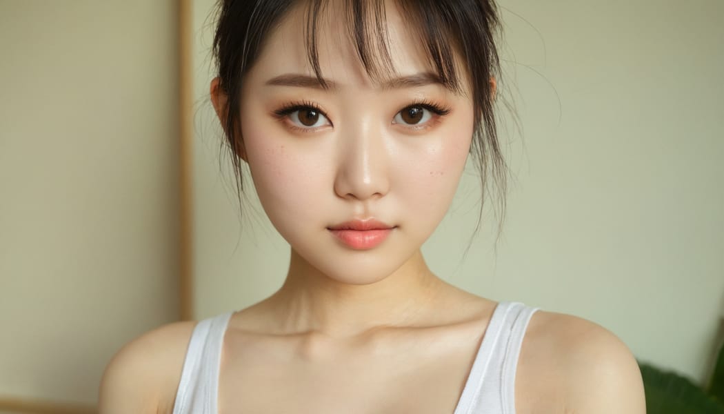 Tags: 21872187, SDXL
{"3": {"inputs": {"seed": 751725249976434, "steps": 64, "cfg": 5.67, "sampler_name": "dpmpp_2m", "scheduler": "karras", "denoise": 1.0, "model": ["27", 0], "positive": ["6", 0], "negative": ["7", 0], "latent_image": ["5", 0]}, "class_type": "KSampler"}, "4": {"inputs": {"ckpt_name": "juggernautxl.safetensors"}, "class_type": "CheckpointLoaderSimple"}, "5": {"inputs": {"width": 1344, "height": 768, "batch_size": 1}, "class_type": "EmptyLatentImage"}, "6": {"inputs": {"text": "22 year old girl, (chinese:1.07), (sexy lips:0.96), (slim:0.95), (blush:1.06), (cute:1.01), (detailed face:1.08), (idol:1.07), (seductive facial expression:1.12), (pale skin:1.09), (beautiful eyes:1.04), (seductive pose:1.12), (double eyelids:1.05), (eyelashes:1.04), (temptress:0.98), (in a seductive pose:0.96), (large perky breasts:1.13), (cleavage:1.00), (thigh gap:0.97), (white tanktop:1.14), busy street, (candid cinema:1.02), (textured skin:1.08), (film:1.02), (detailed skin:1.07), (skin fuzz:1.08), (RAW:1.05), (natural looking skin:1.09), (portra:1.03), (soft lighting:1.00)", "clip": ["27", 1]}, "class_type": "CLIPTextEncode"}, "7": {"inputs": {"text": "(bad hands:1.07), (open mouth:1.14), (watermark:1.14), (twisted:1.13), (low resolution:1.05), (distorted:1.12), (worst quality:1.10)", "clip": ["27", 1]}, "class_type": "CLIPTextEncode"}, "8": {"inputs": {"samples": ["3", 0], "vae": ["4", 2]}, "class_type": "VAEDecode"}, "25": {"inputs": {"lora_name": "nudify_xl.safetensors", "strength_model": 0.32, "strength_clip": 0.34, "model": ["4", 0], "clip": ["4", 1]}, "class_type": "LoraLoader"}, "26": {"inputs": {"lora_name": "shirtlift_SDXL_v2.safetensors", "strength_model": 0.0, "strength_clip": 0.01, "model": ["25", 0], "clip": ["25", 1]}, "class_type": "LoraLoader"}, "27": {"inputs": {"lora_name": "PerfectEyesXL.safetensors", "strength_model": 0.12, "strength_clip": 0.06, "model": ["26", 0], "clip": ["26", 1]}, "class_type": "LoraLoader"}, "30": {"inputs": {"model_name": "4x_NMKD-Superscale-SP_178000_G.pth"}, "class_type": "UpscaleModelLoader"}, "31": {"inputs": {"upscale_model": ["30", 0], "image": ["8", 0]}, "class_type": "ImageUpscaleWithModel"}, "32": {"inputs": {"upscale_method": "lanczos", "scale_by": 0.5, "image": ["31", 0]}, "class_type": "ImageScaleBy"}, "33": {"inputs": {"pixels": ["32", 0], "vae": ["4", 2]}, "class_type": "VAEEncode"}, "34": {"inputs": {"seed": 751725249976434, "steps": 64, "cfg": 5.67, "sampler_name": "dpmpp_2m", "scheduler": "karras", "denoise": 0.3, "model": ["27", 0], "positive": ["6", 0], "negative": ["7", 0], "latent_image": ["33", 0]}, "class_type": "KSampler"}, "36": {"inputs": {"samples": ["34", 0], "vae": ["4", 2]}, "class_type": "VAEDecode"}, "39": {"inputs": {"filename_prefix": "comfyapi-1716559426886", "images": ["36", 0]}, "class_type": "SaveImage"}}