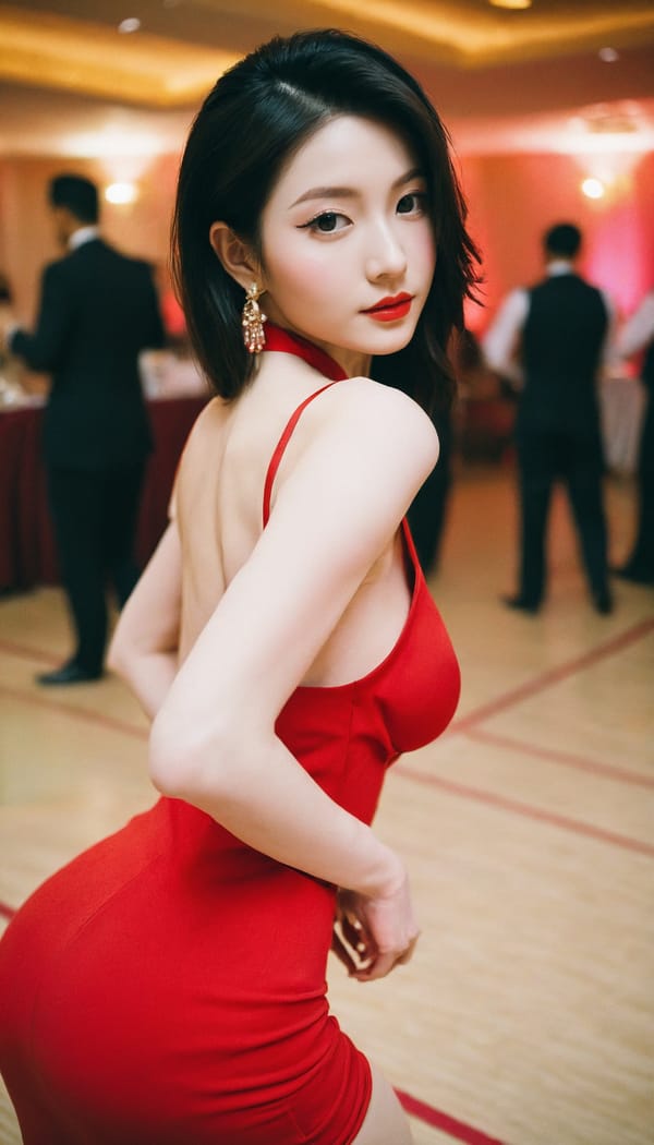 Tags: 21872187, SDXL
{"3": {"inputs": {"seed": 347915428390015, "steps": 32, "cfg": 7.73, "sampler_name": "dpmpp_2m", "scheduler": "karras", "denoise": 1.0, "model": ["27", 0], "positive": ["6", 0], "negative": ["7", 0], "latent_image": ["5", 0]}, "class_type": "KSampler"}, "4": {"inputs": {"ckpt_name": "helloworldxl.safetensors"}, "class_type": "CheckpointLoaderSimple"}, "5": {"inputs": {"width": 768, "height": 1344, "batch_size": 1}, "class_type": "EmptyLatentImage"}, "6": {"inputs": {"text": "28 year old girl, (seductive facial expression:1.03), (pale skin:1.13), (double eyelids:1.08), (slim:1.05), (detailed face:1.14), (eyelashes:1.11), (sexy lips:1.01), (cute:1.04), (beautiful eyes:1.02), (seductive pose:1.09), (temptress:1.04), (blush:1.06), (perky ass:1.11), (exposed ass:0.95), (looking back:1.04), (sexy ass:1.01), (thigh gap:1.00), (wearing a low-cut red dress:1.13) at a ballroom, (portra:1.02), (natural looking skin:1.06), (film:1.04), (detailed skin:1.03), (RAW:1.08), (textured skin:1.08), (skin fuzz:1.06), (soft lighting:1.08), (candid cinema:1.00)", "clip": ["27", 1]}, "class_type": "CLIPTextEncode"}, "7": {"inputs": {"text": "(watermark:1.10), (distorted:1.08), (twisted:1.08), (open mouth:1.11), (worst quality:1.14), (low resolution:1.13), (bad hands:1.11)", "clip": ["27", 1]}, "class_type": "CLIPTextEncode"}, "8": {"inputs": {"samples": ["3", 0], "vae": ["4", 2]}, "class_type": "VAEDecode"}, "25": {"inputs": {"lora_name": "nudify_xl.safetensors", "strength_model": 0.0, "strength_clip": 0.01, "model": ["4", 0], "clip": ["4", 1]}, "class_type": "LoraLoader"}, "26": {"inputs": {"lora_name": "shirtlift_SDXL_v2.safetensors", "strength_model": 0.12, "strength_clip": 0.16, "model": ["25", 0], "clip": ["25", 1]}, "class_type": "LoraLoader"}, "27": {"inputs": {"lora_name": "PerfectEyesXL.safetensors", "strength_model": 0.08, "strength_clip": 0.02, "model": ["26", 0], "clip": ["26", 1]}, "class_type": "LoraLoader"}, "30": {"inputs": {"model_name": "4x_NMKD-Superscale-SP_178000_G.pth"}, "class_type": "UpscaleModelLoader"}, "31": {"inputs": {"upscale_model": ["30", 0], "image": ["8", 0]}, "class_type": "ImageUpscaleWithModel"}, "32": {"inputs": {"upscale_method": "lanczos", "scale_by": 0.5, "image": ["31", 0]}, "class_type": "ImageScaleBy"}, "33": {"inputs": {"pixels": ["32", 0], "vae": ["4", 2]}, "class_type": "VAEEncode"}, "34": {"inputs": {"seed": 347915428390015, "steps": 32, "cfg": 7.73, "sampler_name": "dpmpp_2m", "scheduler": "karras", "denoise": 0.3, "model": ["27", 0], "positive": ["6", 0], "negative": ["7", 0], "latent_image": ["33", 0]}, "class_type": "KSampler"}, "36": {"inputs": {"samples": ["34", 0], "vae": ["4", 2]}, "class_type": "VAEDecode"}, "39": {"inputs": {"filename_prefix": "comfyapi-1714956383639", "images": ["36", 0]}, "class_type": "SaveImage"}}