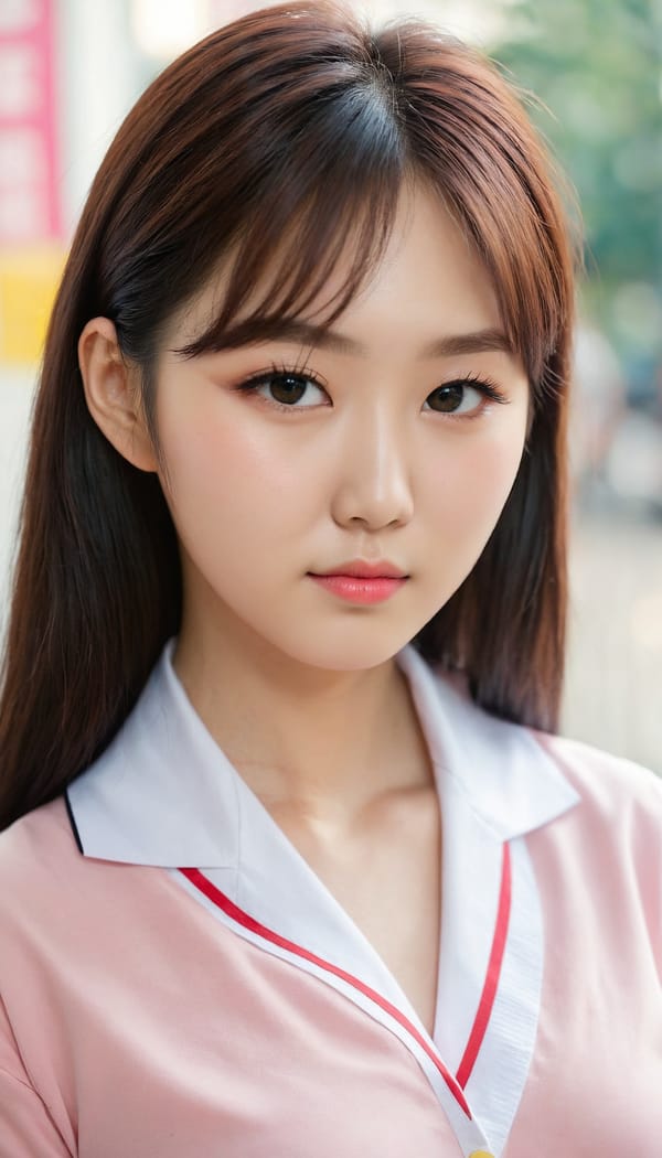 Tags: 21872187, SDXL
{"3": {"inputs": {"seed": 165452494873662, "steps": 32, "cfg": 7.47, "sampler_name": "dpmpp_2m", "scheduler": "karras", "denoise": 1.0, "model": ["27", 0], "positive": ["6", 0], "negative": ["7", 0], "latent_image": ["5", 0]}, "class_type": "KSampler"}, "4": {"inputs": {"ckpt_name": "juggernautXL_v8Rundiffusion.safetensors"}, "class_type": "CheckpointLoaderSimple"}, "5": {"inputs": {"width": 768, "height": 1344, "batch_size": 1}, "class_type": "EmptyLatentImage"}, "6": {"inputs": {"text": "23 year old girl, (korean:1.05), (slim:1.00), (sexy lips:1.03), (temptress:1.06), (double eyelids:1.11), (blush:1.08), (idol:1.00), (detailed face:1.03), (seductive facial expression:0.96), (cute:1.02), (seductive pose:1.13), (beautiful eyes:1.12), (pale skin:1.10), (in a seductive pose:1.10), (large perky breasts:0.99), (cleavage:1.06), (thigh gap:1.13), (school uniform:1.04), choker, busy street, (skin fuzz:1.04), (detailed skin:1.04), (textured skin:1.04), (film:1.05), (candid cinema:1.03), (portra:1.01), (RAW:1.05), (natural looking skin:1.05), (soft lighting:1.01)", "clip": ["27", 1]}, "class_type": "CLIPTextEncode"}, "7": {"inputs": {"text": "(worst quality:1.11), (twisted:1.08), (watermark:1.14), (distorted:1.14), (open mouth:1.14), (bad hands:1.05), (low resolution:1.06)", "clip": ["27", 1]}, "class_type": "CLIPTextEncode"}, "8": {"inputs": {"samples": ["3", 0], "vae": ["4", 2]}, "class_type": "VAEDecode"}, "25": {"inputs": {"lora_name": "nudify_xl.safetensors", "strength_model": 0.2, "strength_clip": 0.18, "model": ["4", 0], "clip": ["4", 1]}, "class_type": "LoraLoader"}, "26": {"inputs": {"lora_name": "shirtlift_SDXL_v2.safetensors", "strength_model": 0.07, "strength_clip": 0.06, "model": ["25", 0], "clip": ["25", 1]}, "class_type": "LoraLoader"}, "27": {"inputs": {"lora_name": "PerfectEyesXL.safetensors", "strength_model": 0.13, "strength_clip": 0.1, "model": ["26", 0], "clip": ["26", 1]}, "class_type": "LoraLoader"}, "30": {"inputs": {"model_name": "4x_NMKD-Superscale-SP_178000_G.pth"}, "class_type": "UpscaleModelLoader"}, "31": {"inputs": {"upscale_model": ["30", 0], "image": ["8", 0]}, "class_type": "ImageUpscaleWithModel"}, "32": {"inputs": {"upscale_method": "lanczos", "scale_by": 0.5, "image": ["31", 0]}, "class_type": "ImageScaleBy"}, "33": {"inputs": {"pixels": ["32", 0], "vae": ["4", 2]}, "class_type": "VAEEncode"}, "34": {"inputs": {"seed": 165452494873662, "steps": 32, "cfg": 7.47, "sampler_name": "dpmpp_2m", "scheduler": "karras", "denoise": 0.3, "model": ["27", 0], "positive": ["6", 0], "negative": ["7", 0], "latent_image": ["33", 0]}, "class_type": "KSampler"}, "36": {"inputs": {"samples": ["34", 0], "vae": ["4", 2]}, "class_type": "VAEDecode"}, "39": {"inputs": {"filename_prefix": "comfyapi-1707257542329", "images": ["36", 0]}, "class_type": "SaveImage"}}