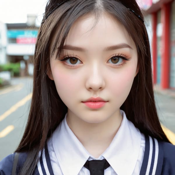 Tags: 21872187, SDXL
{"3": {"inputs": {"seed": 856833609776536, "steps": 64, "cfg": 7.66, "sampler_name": "dpmpp_2m", "scheduler": "karras", "denoise": 1.0, "model": ["27", 0], "positive": ["6", 0], "negative": ["7", 0], "latent_image": ["5", 0]}, "class_type": "KSampler"}, "4": {"inputs": {"ckpt_name": "juggernautxl.safetensors"}, "class_type": "CheckpointLoaderSimple"}, "5": {"inputs": {"width": 1024, "height": 1024, "batch_size": 1}, "class_type": "EmptyLatentImage"}, "6": {"inputs": {"text": "20 year old girl, (slim:1.06), (seductive facial expression:0.96), (pale skin:1.10), (double eyelids:1.05), (blush:1.09), (sexy lips:0.98), (cute:1.13), (eyelashes:1.11), (idol:1.10), (beautiful eyes:1.14), (detailed face:1.12), (seductive pose:1.10), (in a seductive pose:0.96), (large perky breasts:0.99), (cleavage:1.14), (thigh gap:1.12), (school uniform:1.03), choker, busy street, (film:1.01), (RAW:1.09), (candid cinema:1.06), (detailed skin:1.01), (portra:1.00), (soft lighting:1.09), (textured skin:1.07), (skin fuzz:1.01), (natural looking skin:1.07)", "clip": ["27", 1]}, "class_type": "CLIPTextEncode"}, "7": {"inputs": {"text": "(twisted:1.13), (low resolution:1.13), (bad hands:1.09), (watermark:1.09), (open mouth:1.11), (distorted:1.10), (worst quality:1.06)", "clip": ["27", 1]}, "class_type": "CLIPTextEncode"}, "8": {"inputs": {"samples": ["3", 0], "vae": ["4", 2]}, "class_type": "VAEDecode"}, "25": {"inputs": {"lora_name": "nudify_xl.safetensors", "strength_model": 0.22, "strength_clip": 0.23, "model": ["4", 0], "clip": ["4", 1]}, "class_type": "LoraLoader"}, "26": {"inputs": {"lora_name": "shirtlift_SDXL_v2.safetensors", "strength_model": 0.16, "strength_clip": 0.05, "model": ["25", 0], "clip": ["25", 1]}, "class_type": "LoraLoader"}, "27": {"inputs": {"lora_name": "PerfectEyesXL.safetensors", "strength_model": 0.19, "strength_clip": 0.1, "model": ["26", 0], "clip": ["26", 1]}, "class_type": "LoraLoader"}, "30": {"inputs": {"model_name": "4x_NMKD-Superscale-SP_178000_G.pth"}, "class_type": "UpscaleModelLoader"}, "31": {"inputs": {"upscale_model": ["30", 0], "image": ["8", 0]}, "class_type": "ImageUpscaleWithModel"}, "32": {"inputs": {"upscale_method": "lanczos", "scale_by": 0.5, "image": ["31", 0]}, "class_type": "ImageScaleBy"}, "33": {"inputs": {"pixels": ["32", 0], "vae": ["4", 2]}, "class_type": "VAEEncode"}, "34": {"inputs": {"seed": 856833609776536, "steps": 64, "cfg": 7.66, "sampler_name": "dpmpp_2m", "scheduler": "karras", "denoise": 0.3, "model": ["27", 0], "positive": ["6", 0], "negative": ["7", 0], "latent_image": ["33", 0]}, "class_type": "KSampler"}, "36": {"inputs": {"samples": ["34", 0], "vae": ["4", 2]}, "class_type": "VAEDecode"}, "39": {"inputs": {"filename_prefix": "comfyapi-1726759702768", "images": ["36", 0]}, "class_type": "SaveImage"}}