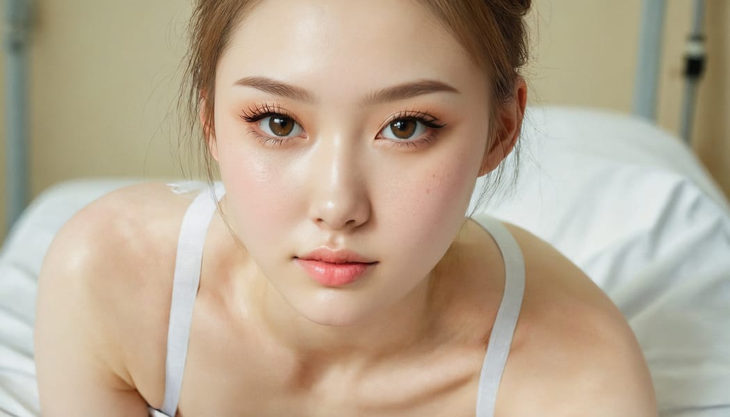 Tags: 21872187, SDXL
{"3": {"inputs": {"seed": 978230813580344, "steps": 32, "cfg": 6.45, "sampler_name": "dpmpp_2m", "scheduler": "karras", "denoise": 1.0, "model": ["27", 0], "positive": ["6", 0], "negative": ["7", 0], "latent_image": ["5", 0]}, "class_type": "KSampler"}, "4": {"inputs": {"ckpt_name": "juggernautxl.safetensors"}, "class_type": "CheckpointLoaderSimple"}, "5": {"inputs": {"width": 1344, "height": 768, "batch_size": 1}, "class_type": "EmptyLatentImage"}, "6": {"inputs": {"text": "19 year old girl, (russian:1.12), (chinese:1.03), (seductive pose:1.00), (beautiful eyes:1.07), (slim:1.12), (cute:0.98), (blush:1.06), (seductive facial expression:0.97), (eyelashes:0.99), (detailed face:1.03), (pale skin:1.10), (double eyelids:1.07), (temptress:1.03), (sexy lips:0.97), (on all fours:0.96), (spreading ass cheeks:0.97), (from behind:1.10), (backboob:1.05), (nurse in uniform:0.98) working in a hospital ward, (natural looking skin:1.06), (RAW:1.02), (skin fuzz:1.09), (detailed skin:1.00), (film:1.08), (portra:1.06), (candid cinema:1.00), (soft lighting:1.04), (textured skin:1.09)", "clip": ["27", 1]}, "class_type": "CLIPTextEncode"}, "7": {"inputs": {"text": "(worst quality:1.11), (low resolution:1.06), (bad hands:1.08), (twisted:1.07), (open mouth:1.13), (distorted:1.07), (watermark:1.13)", "clip": ["27", 1]}, "class_type": "CLIPTextEncode"}, "8": {"inputs": {"samples": ["3", 0], "vae": ["4", 2]}, "class_type": "VAEDecode"}, "25": {"inputs": {"lora_name": "nudify_xl.safetensors", "strength_model": 0.38, "strength_clip": 0.15, "model": ["4", 0], "clip": ["4", 1]}, "class_type": "LoraLoader"}, "26": {"inputs": {"lora_name": "shirtlift_SDXL_v2.safetensors", "strength_model": 0.05, "strength_clip": 0.07, "model": ["25", 0], "clip": ["25", 1]}, "class_type": "LoraLoader"}, "27": {"inputs": {"lora_name": "PerfectEyesXL.safetensors", "strength_model": 0.1, "strength_clip": 0.17, "model": ["26", 0], "clip": ["26", 1]}, "class_type": "LoraLoader"}, "30": {"inputs": {"model_name": "4x_NMKD-Superscale-SP_178000_G.pth"}, "class_type": "UpscaleModelLoader"}, "31": {"inputs": {"upscale_model": ["30", 0], "image": ["8", 0]}, "class_type": "ImageUpscaleWithModel"}, "32": {"inputs": {"upscale_method": "lanczos", "scale_by": 0.5, "image": ["31", 0]}, "class_type": "ImageScaleBy"}, "33": {"inputs": {"pixels": ["32", 0], "vae": ["4", 2]}, "class_type": "VAEEncode"}, "34": {"inputs": {"seed": 978230813580344, "steps": 32, "cfg": 6.45, "sampler_name": "dpmpp_2m", "scheduler": "karras", "denoise": 0.3, "model": ["27", 0], "positive": ["6", 0], "negative": ["7", 0], "latent_image": ["33", 0]}, "class_type": "KSampler"}, "36": {"inputs": {"samples": ["34", 0], "vae": ["4", 2]}, "class_type": "VAEDecode"}, "39": {"inputs": {"filename_prefix": "comfyapi-1726898703917", "images": ["36", 0]}, "class_type": "SaveImage"}}