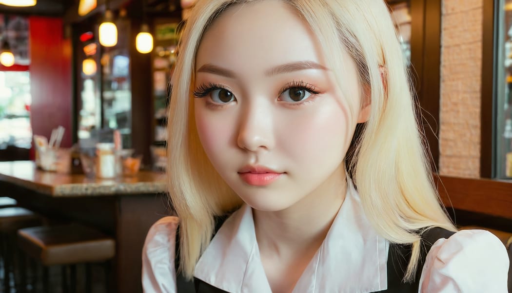 Tags: 21872187, SDXL
{"3": {"inputs": {"seed": 786938237075989, "steps": 32, "cfg": 7.63, "sampler_name": "dpmpp_2m", "scheduler": "karras", "denoise": 1.0, "model": ["27", 0], "positive": ["6", 0], "negative": ["7", 0], "latent_image": ["5", 0]}, "class_type": "KSampler"}, "4": {"inputs": {"ckpt_name": "juggernautxl.safetensors"}, "class_type": "CheckpointLoaderSimple"}, "5": {"inputs": {"width": 1344, "height": 768, "batch_size": 1}, "class_type": "EmptyLatentImage"}, "6": {"inputs": {"text": "22 year old girl, (detailed face:1.09), (slim:1.09), (eyelashes:1.07), (double eyelids:1.10), (idol:1.11), (seductive facial expression:1.06), (sexy lips:1.02), (cute:1.09), (temptress:1.14), (seductive pose:1.08), (pale skin:1.14), (blush:1.01), (in a seductive pose:1.05), (large perky breasts:1.02), (cleavage:0.97), (thigh gap:1.12), (a waitress in uniform:1.05) working at a restaurant, (textured skin:1.00), (RAW:1.08), (soft lighting:1.01), (candid cinema:1.02), (film:1.03), (detailed skin:1.02), (natural looking skin:1.02), (skin fuzz:1.00), (portra:1.08)", "clip": ["27", 1]}, "class_type": "CLIPTextEncode"}, "7": {"inputs": {"text": "(distorted:1.09), (bad hands:1.11), (low resolution:1.12), (twisted:1.10), (watermark:1.07), (open mouth:1.10), (worst quality:1.12)", "clip": ["27", 1]}, "class_type": "CLIPTextEncode"}, "8": {"inputs": {"samples": ["3", 0], "vae": ["4", 2]}, "class_type": "VAEDecode"}, "25": {"inputs": {"lora_name": "nudify_xl.safetensors", "strength_model": 0.32, "strength_clip": 0.17, "model": ["4", 0], "clip": ["4", 1]}, "class_type": "LoraLoader"}, "26": {"inputs": {"lora_name": "shirtlift_SDXL_v2.safetensors", "strength_model": 0.1, "strength_clip": 0.14, "model": ["25", 0], "clip": ["25", 1]}, "class_type": "LoraLoader"}, "27": {"inputs": {"lora_name": "PerfectEyesXL.safetensors", "strength_model": 0.1, "strength_clip": 0.13, "model": ["26", 0], "clip": ["26", 1]}, "class_type": "LoraLoader"}, "30": {"inputs": {"model_name": "4x_NMKD-Superscale-SP_178000_G.pth"}, "class_type": "UpscaleModelLoader"}, "31": {"inputs": {"upscale_model": ["30", 0], "image": ["8", 0]}, "class_type": "ImageUpscaleWithModel"}, "32": {"inputs": {"upscale_method": "lanczos", "scale_by": 0.5, "image": ["31", 0]}, "class_type": "ImageScaleBy"}, "33": {"inputs": {"pixels": ["32", 0], "vae": ["4", 2]}, "class_type": "VAEEncode"}, "34": {"inputs": {"seed": 786938237075989, "steps": 32, "cfg": 7.63, "sampler_name": "dpmpp_2m", "scheduler": "karras", "denoise": 0.3, "model": ["27", 0], "positive": ["6", 0], "negative": ["7", 0], "latent_image": ["33", 0]}, "class_type": "KSampler"}, "36": {"inputs": {"samples": ["34", 0], "vae": ["4", 2]}, "class_type": "VAEDecode"}, "39": {"inputs": {"filename_prefix": "comfyapi-1714028725046", "images": ["36", 0]}, "class_type": "SaveImage"}}