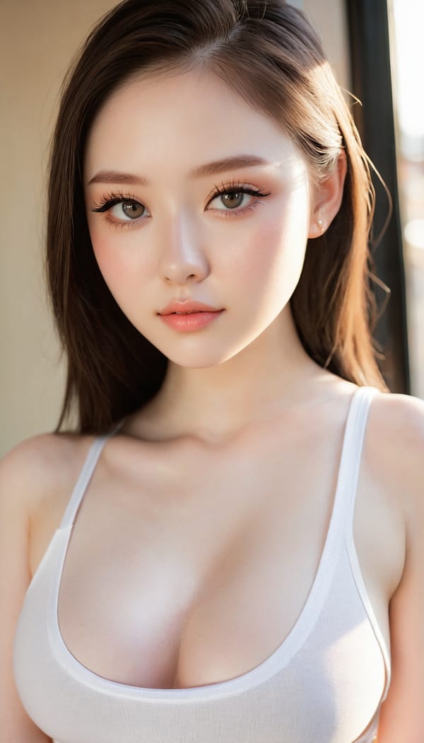 Tags: 21872187, SDXL
{"3": {"inputs": {"seed": 109563238392064, "steps": 32, "cfg": 6.84, "sampler_name": "dpmpp_2m", "scheduler": "karras", "denoise": 1.0, "model": ["27", 0], "positive": ["6", 0], "negative": ["7", 0], "latent_image": ["5", 0]}, "class_type": "KSampler"}, "4": {"inputs": {"ckpt_name": "juggernautxl.safetensors"}, "class_type": "CheckpointLoaderSimple"}, "5": {"inputs": {"width": 768, "height": 1344, "batch_size": 1}, "class_type": "EmptyLatentImage"}, "6": {"inputs": {"text": "18 year old girl, (pale skin:0.95), (cute:1.06), (double eyelids:1.13), (detailed face:1.08), (eyelashes:1.03), (seductive pose:0.97), (temptress:1.13), (idol:1.03), (blush:1.06), (slim:1.00), (beautiful eyes:1.06), (seductive facial expression:1.10), (sexy lips:1.08), (in a seductive pose:1.09), (large perky breasts:1.00), (cleavage:1.05), (thigh gap:0.97), (white tanktop:1.09), busy street, (skin fuzz:1.07), (natural looking skin:1.03), (RAW:1.02), (soft lighting:1.01), (candid cinema:1.07), (film:1.01), (portra:1.04), (detailed skin:1.03), (textured skin:1.04)", "clip": ["27", 1]}, "class_type": "CLIPTextEncode"}, "7": {"inputs": {"text": "(twisted:1.13), (distorted:1.12), (watermark:1.08), (low resolution:1.09), (worst quality:1.12), (bad hands:1.10), (open mouth:1.11)", "clip": ["27", 1]}, "class_type": "CLIPTextEncode"}, "8": {"inputs": {"samples": ["3", 0], "vae": ["4", 2]}, "class_type": "VAEDecode"}, "25": {"inputs": {"lora_name": "nudify_xl.safetensors", "strength_model": 0.38, "strength_clip": 0.11, "model": ["4", 0], "clip": ["4", 1]}, "class_type": "LoraLoader"}, "26": {"inputs": {"lora_name": "shirtlift_SDXL_v2.safetensors", "strength_model": 0.02, "strength_clip": 0.02, "model": ["25", 0], "clip": ["25", 1]}, "class_type": "LoraLoader"}, "27": {"inputs": {"lora_name": "PerfectEyesXL.safetensors", "strength_model": 0.09, "strength_clip": 0.19, "model": ["26", 0], "clip": ["26", 1]}, "class_type": "LoraLoader"}, "30": {"inputs": {"model_name": "4x_NMKD-Superscale-SP_178000_G.pth"}, "class_type": "UpscaleModelLoader"}, "31": {"inputs": {"upscale_model": ["30", 0], "image": ["8", 0]}, "class_type": "ImageUpscaleWithModel"}, "32": {"inputs": {"upscale_method": "lanczos", "scale_by": 0.5, "image": ["31", 0]}, "class_type": "ImageScaleBy"}, "33": {"inputs": {"pixels": ["32", 0], "vae": ["4", 2]}, "class_type": "VAEEncode"}, "34": {"inputs": {"seed": 109563238392064, "steps": 32, "cfg": 6.84, "sampler_name": "dpmpp_2m", "scheduler": "karras", "denoise": 0.3, "model": ["27", 0], "positive": ["6", 0], "negative": ["7", 0], "latent_image": ["33", 0]}, "class_type": "KSampler"}, "36": {"inputs": {"samples": ["34", 0], "vae": ["4", 2]}, "class_type": "VAEDecode"}, "39": {"inputs": {"filename_prefix": "comfyapi-1716760814065", "images": ["36", 0]}, "class_type": "SaveImage"}}