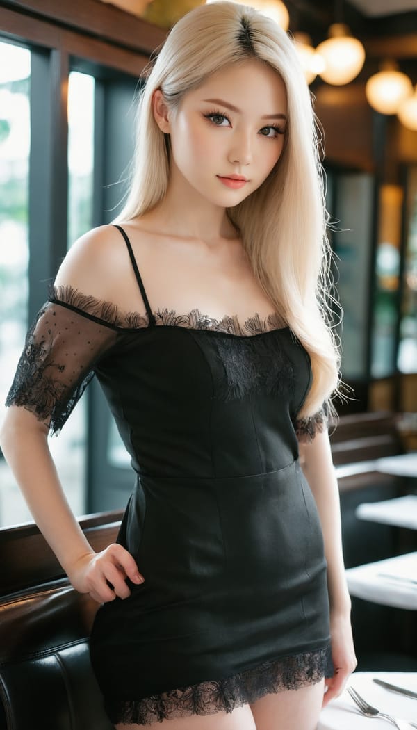 Tags: 21872187, SDXL
{"3": {"inputs": {"seed": 171294495262768, "steps": 32, "cfg": 6.72, "sampler_name": "dpmpp_2m", "scheduler": "karras", "denoise": 1.0, "model": ["27", 0], "positive": ["6", 0], "negative": ["7", 0], "latent_image": ["5", 0]}, "class_type": "KSampler"}, "4": {"inputs": {"ckpt_name": "juggernautxl.safetensors"}, "class_type": "CheckpointLoaderSimple"}, "5": {"inputs": {"width": 768, "height": 1344, "batch_size": 1}, "class_type": "EmptyLatentImage"}, "6": {"inputs": {"text": "28 year old girl, (ukrainian:1.08), (japanese:1.03), (irish:1.14), (eyelashes:1.12), (pale skin:0.97), (detailed face:1.13), (idol:0.95), (cute:1.09), (beautiful eyes:0.98), (seductive pose:0.96), (double eyelids:1.02), (seductive facial expression:1.06), (temptress:1.00), (slim:1.00), (perky ass:0.96), (exposed ass:1.14), (looking back:1.10), (sexy ass:0.98), (thigh gap:1.12), (wearing a little black dress:1.06) at a fine dining restaurant, (detailed skin:1.07), (portra:1.04), (film:1.02), (soft lighting:1.04), (natural looking skin:1.06), (textured skin:1.04), (skin fuzz:1.01), (candid cinema:1.06), (RAW:1.04)", "clip": ["27", 1]}, "class_type": "CLIPTextEncode"}, "7": {"inputs": {"text": "(low resolution:1.05), (watermark:1.05), (bad hands:1.07), (open mouth:1.10), (worst quality:1.06), (distorted:1.09), (twisted:1.13)", "clip": ["27", 1]}, "class_type": "CLIPTextEncode"}, "8": {"inputs": {"samples": ["3", 0], "vae": ["4", 2]}, "class_type": "VAEDecode"}, "25": {"inputs": {"lora_name": "nudify_xl.safetensors", "strength_model": 0.14, "strength_clip": 0.06, "model": ["4", 0], "clip": ["4", 1]}, "class_type": "LoraLoader"}, "26": {"inputs": {"lora_name": "shirtlift_SDXL_v2.safetensors", "strength_model": 0.0, "strength_clip": 0.12, "model": ["25", 0], "clip": ["25", 1]}, "class_type": "LoraLoader"}, "27": {"inputs": {"lora_name": "PerfectEyesXL.safetensors", "strength_model": 0.01, "strength_clip": 0.14, "model": ["26", 0], "clip": ["26", 1]}, "class_type": "LoraLoader"}, "30": {"inputs": {"model_name": "4x_NMKD-Superscale-SP_178000_G.pth"}, "class_type": "UpscaleModelLoader"}, "31": {"inputs": {"upscale_model": ["30", 0], "image": ["8", 0]}, "class_type": "ImageUpscaleWithModel"}, "32": {"inputs": {"upscale_method": "lanczos", "scale_by": 0.5, "image": ["31", 0]}, "class_type": "ImageScaleBy"}, "33": {"inputs": {"pixels": ["32", 0], "vae": ["4", 2]}, "class_type": "VAEEncode"}, "34": {"inputs": {"seed": 171294495262768, "steps": 32, "cfg": 6.72, "sampler_name": "dpmpp_2m", "scheduler": "karras", "denoise": 0.3, "model": ["27", 0], "positive": ["6", 0], "negative": ["7", 0], "latent_image": ["33", 0]}, "class_type": "KSampler"}, "36": {"inputs": {"samples": ["34", 0], "vae": ["4", 2]}, "class_type": "VAEDecode"}, "39": {"inputs": {"filename_prefix": "comfyapi-1714069707591", "images": ["36", 0]}, "class_type": "SaveImage"}}