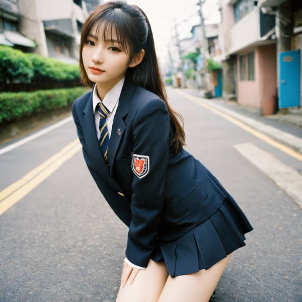 Tags: 21872187, SDXL
{"3": {"inputs": {"seed": 893636898070786, "steps": 32, "cfg": 7.01, "sampler_name": "dpmpp_2m", "scheduler": "karras", "denoise": 1.0, "model": ["27", 0], "positive": ["6", 0], "negative": ["7", 0], "latent_image": ["5", 0]}, "class_type": "KSampler"}, "4": {"inputs": {"ckpt_name": "helloworldxl.safetensors"}, "class_type": "CheckpointLoaderSimple"}, "5": {"inputs": {"width": 1024, "height": 1024, "batch_size": 1}, "class_type": "EmptyLatentImage"}, "6": {"inputs": {"text": "26 year old girl, (japanese:1.02), (taiwanese:1.12), (beautiful eyes:1.01), (temptress:1.10), (pale skin:1.03), (detailed face:1.07), (blush:0.97), (slim:1.02), (double eyelids:1.07), (sexy lips:1.11), (seductive pose:0.95), (eyelashes:1.01), (seductive facial expression:1.07), (idol:1.07), (perky ass:0.95), (exposed ass:1.06), (looking back:1.00), (sexy ass:1.04), (thigh gap:0.95), (school uniform:1.06), choker, busy street, (natural looking skin:1.07), (detailed skin:1.09), (RAW:1.09), (portra:1.06), (soft lighting:1.00), (skin fuzz:1.01), (textured skin:1.08), (candid cinema:1.05), (film:1.02)", "clip": ["27", 1]}, "class_type": "CLIPTextEncode"}, "7": {"inputs": {"text": "(low resolution:1.10), (open mouth:1.05), (distorted:1.11), (watermark:1.10), (worst quality:1.14), (twisted:1.07), (bad hands:1.06)", "clip": ["27", 1]}, "class_type": "CLIPTextEncode"}, "8": {"inputs": {"samples": ["3", 0], "vae": ["4", 2]}, "class_type": "VAEDecode"}, "25": {"inputs": {"lora_name": "nudify_xl.safetensors", "strength_model": 0.36, "strength_clip": 0.39, "model": ["4", 0], "clip": ["4", 1]}, "class_type": "LoraLoader"}, "26": {"inputs": {"lora_name": "shirtlift_SDXL_v2.safetensors", "strength_model": 0.1, "strength_clip": 0.09, "model": ["25", 0], "clip": ["25", 1]}, "class_type": "LoraLoader"}, "27": {"inputs": {"lora_name": "PerfectEyesXL.safetensors", "strength_model": 0.17, "strength_clip": 0.08, "model": ["26", 0], "clip": ["26", 1]}, "class_type": "LoraLoader"}, "30": {"inputs": {"model_name": "4x_NMKD-Superscale-SP_178000_G.pth"}, "class_type": "UpscaleModelLoader"}, "31": {"inputs": {"upscale_model": ["30", 0], "image": ["8", 0]}, "class_type": "ImageUpscaleWithModel"}, "32": {"inputs": {"upscale_method": "lanczos", "scale_by": 0.5, "image": ["31", 0]}, "class_type": "ImageScaleBy"}, "33": {"inputs": {"pixels": ["32", 0], "vae": ["4", 2]}, "class_type": "VAEEncode"}, "34": {"inputs": {"seed": 893636898070786, "steps": 32, "cfg": 7.01, "sampler_name": "dpmpp_2m", "scheduler": "karras", "denoise": 0.3, "model": ["27", 0], "positive": ["6", 0], "negative": ["7", 0], "latent_image": ["33", 0]}, "class_type": "KSampler"}, "36": {"inputs": {"samples": ["34", 0], "vae": ["4", 2]}, "class_type": "VAEDecode"}, "39": {"inputs": {"filename_prefix": "comfyapi-1727056201714", "images": ["36", 0]}, "class_type": "SaveImage"}}