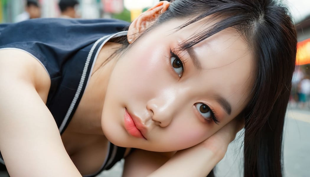 Tags: 21872187, SDXL
{"3": {"inputs": {"seed": 908885333964973, "steps": 64, "cfg": 6.14, "sampler_name": "dpmpp_2m", "scheduler": "karras", "denoise": 1.0, "model": ["27", 0], "positive": ["6", 0], "negative": ["7", 0], "latent_image": ["5", 0]}, "class_type": "KSampler"}, "4": {"inputs": {"ckpt_name": "juggernautxl.safetensors"}, "class_type": "CheckpointLoaderSimple"}, "5": {"inputs": {"width": 1344, "height": 768, "batch_size": 1}, "class_type": "EmptyLatentImage"}, "6": {"inputs": {"text": "21 year old girl, (chinese:1.08), (temptress:1.06), (beautiful eyes:1.05), (detailed face:1.07), (slim:0.96), (sexy lips:1.04), (seductive facial expression:1.13), (blush:1.10), (eyelashes:0.98), (pale skin:0.98), (idol:1.06), (seductive pose:1.03), (cute:0.96), (double eyelids:0.95), (on all fours:0.95), (spreading ass cheeks:1.02), (from behind:1.09), (backboob:0.99), (school uniform:1.01), choker, busy street, (detailed skin:1.02), (RAW:1.03), (portra:1.08), (soft lighting:1.03), (film:1.04), (candid cinema:1.03), (textured skin:1.08), (skin fuzz:1.09), (natural looking skin:1.00)", "clip": ["27", 1]}, "class_type": "CLIPTextEncode"}, "7": {"inputs": {"text": "(open mouth:1.10), (distorted:1.12), (twisted:1.06), (low resolution:1.07), (bad hands:1.09), (watermark:1.08), (worst quality:1.05)", "clip": ["27", 1]}, "class_type": "CLIPTextEncode"}, "8": {"inputs": {"samples": ["3", 0], "vae": ["4", 2]}, "class_type": "VAEDecode"}, "25": {"inputs": {"lora_name": "nudify_xl.safetensors", "strength_model": 0.19, "strength_clip": 0.1, "model": ["4", 0], "clip": ["4", 1]}, "class_type": "LoraLoader"}, "26": {"inputs": {"lora_name": "shirtlift_SDXL_v2.safetensors", "strength_model": 0.15, "strength_clip": 0.19, "model": ["25", 0], "clip": ["25", 1]}, "class_type": "LoraLoader"}, "27": {"inputs": {"lora_name": "PerfectEyesXL.safetensors", "strength_model": 0.12, "strength_clip": 0.01, "model": ["26", 0], "clip": ["26", 1]}, "class_type": "LoraLoader"}, "30": {"inputs": {"model_name": "4x_NMKD-Superscale-SP_178000_G.pth"}, "class_type": "UpscaleModelLoader"}, "31": {"inputs": {"upscale_model": ["30", 0], "image": ["8", 0]}, "class_type": "ImageUpscaleWithModel"}, "32": {"inputs": {"upscale_method": "lanczos", "scale_by": 0.5, "image": ["31", 0]}, "class_type": "ImageScaleBy"}, "33": {"inputs": {"pixels": ["32", 0], "vae": ["4", 2]}, "class_type": "VAEEncode"}, "34": {"inputs": {"seed": 908885333964973, "steps": 64, "cfg": 6.14, "sampler_name": "dpmpp_2m", "scheduler": "karras", "denoise": 0.3, "model": ["27", 0], "positive": ["6", 0], "negative": ["7", 0], "latent_image": ["33", 0]}, "class_type": "KSampler"}, "36": {"inputs": {"samples": ["34", 0], "vae": ["4", 2]}, "class_type": "VAEDecode"}, "39": {"inputs": {"filename_prefix": "comfyapi-1713290945401", "images": ["36", 0]}, "class_type": "SaveImage"}}