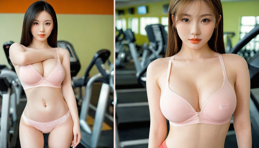 Tags: 21872187, SDXL
{"3": {"inputs": {"seed": 397078954447088, "steps": 64, "cfg": 5.25, "sampler_name": "dpmpp_2m", "scheduler": "karras", "denoise": 1.0, "model": ["27", 0], "positive": ["6", 0], "negative": ["7", 0], "latent_image": ["5", 0]}, "class_type": "KSampler"}, "4": {"inputs": {"ckpt_name": "leosamsHelloworldSDXL_helloworldSDXL32DPO.safetensors"}, "class_type": "CheckpointLoaderSimple"}, "5": {"inputs": {"width": 1344, "height": 768, "batch_size": 1}, "class_type": "EmptyLatentImage"}, "6": {"inputs": {"text": "21 year old girl, (taiwanese:0.98), (idol:1.01), (pale skin:1.07), (eyelashes:1.03), (double eyelids:0.96), (sexy lips:1.07), (seductive pose:1.03), (blush:1.07), (detailed face:0.96), (seductive facial expression:1.13), (slim:1.02), (temptress:0.98), (cute:1.09), (beautiful eyes:0.98), (in a seductive pose:1.12), (large perky breasts:1.07), (cleavage:1.03), (thigh gap:1.10), (in skimpy gym outfit:1.02) at a gym, (candid cinema:1.05), (portra:1.02), (natural looking skin:1.04), (film:1.06), (RAW:1.02), (soft lighting:1.02), (textured skin:1.08), (skin fuzz:1.02), (detailed skin:1.01)", "clip": ["27", 1]}, "class_type": "CLIPTextEncode"}, "7": {"inputs": {"text": "(twisted:1.11), (open mouth:1.07), (worst quality:1.06), (bad hands:1.13), (low resolution:1.08), (watermark:1.10), (distorted:1.09)", "clip": ["27", 1]}, "class_type": "CLIPTextEncode"}, "8": {"inputs": {"samples": ["3", 0], "vae": ["4", 2]}, "class_type": "VAEDecode"}, "25": {"inputs": {"lora_name": "nudify_xl.safetensors", "strength_model": 0.28, "strength_clip": 0.31, "model": ["4", 0], "clip": ["4", 1]}, "class_type": "LoraLoader"}, "26": {"inputs": {"lora_name": "shirtlift_SDXL_v2.safetensors", "strength_model": 0.11, "strength_clip": 0.09, "model": ["25", 0], "clip": ["25", 1]}, "class_type": "LoraLoader"}, "27": {"inputs": {"lora_name": "PerfectEyesXL.safetensors", "strength_model": 0.08, "strength_clip": 0.17, "model": ["26", 0], "clip": ["26", 1]}, "class_type": "LoraLoader"}, "30": {"inputs": {"model_name": "4x_NMKD-Superscale-SP_178000_G.pth"}, "class_type": "UpscaleModelLoader"}, "31": {"inputs": {"upscale_model": ["30", 0], "image": ["8", 0]}, "class_type": "ImageUpscaleWithModel"}, "32": {"inputs": {"upscale_method": "lanczos", "scale_by": 0.5, "image": ["31", 0]}, "class_type": "ImageScaleBy"}, "33": {"inputs": {"pixels": ["32", 0], "vae": ["4", 2]}, "class_type": "VAEEncode"}, "34": {"inputs": {"seed": 397078954447088, "steps": 64, "cfg": 5.25, "sampler_name": "dpmpp_2m", "scheduler": "karras", "denoise": 0.3, "model": ["27", 0], "positive": ["6", 0], "negative": ["7", 0], "latent_image": ["33", 0]}, "class_type": "KSampler"}, "36": {"inputs": {"samples": ["34", 0], "vae": ["4", 2]}, "class_type": "VAEDecode"}, "39": {"inputs": {"filename_prefix": "comfyapi-1707875463568", "images": ["36", 0]}, "class_type": "SaveImage"}}