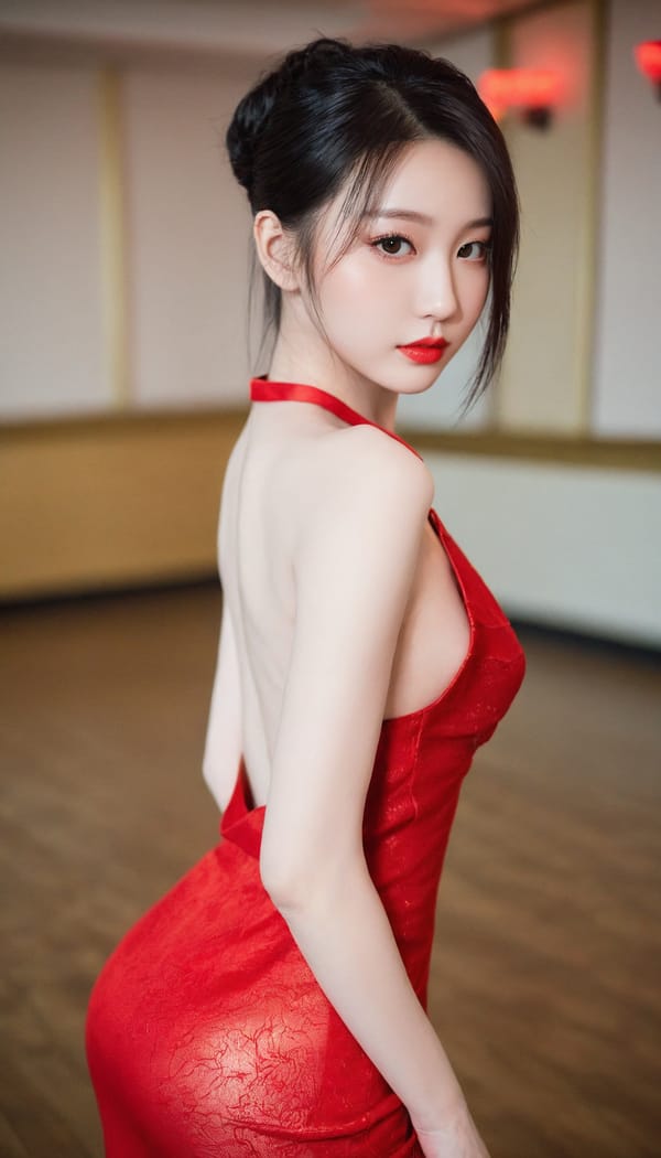 Tags: 21872187, SDXL
{"3": {"inputs": {"seed": 848396494374330, "steps": 64, "cfg": 5.96, "sampler_name": "dpmpp_2m", "scheduler": "karras", "denoise": 1.0, "model": ["27", 0], "positive": ["6", 0], "negative": ["7", 0], "latent_image": ["5", 0]}, "class_type": "KSampler"}, "4": {"inputs": {"ckpt_name": "helloworldxl.safetensors"}, "class_type": "CheckpointLoaderSimple"}, "5": {"inputs": {"width": 768, "height": 1344, "batch_size": 1}, "class_type": "EmptyLatentImage"}, "6": {"inputs": {"text": "21 year old girl, (chinese:0.95), (ukrainian:1.04), (blush:1.06), (cute:1.12), (sexy lips:1.05), (idol:0.97), (beautiful eyes:0.96), (slim:1.10), (pale skin:1.09), (temptress:1.02), (double eyelids:1.11), (detailed face:1.06), (seductive facial expression:1.13), (eyelashes:1.00), (seductive pose:1.12), (perky ass:0.98), (exposed ass:1.07), (looking back:0.97), (sexy ass:1.13), (thigh gap:1.00), (wearing a low-cut red dress:1.11) at a ballroom, (portra:1.00), (soft lighting:1.04), (textured skin:1.02), (candid cinema:1.04), (natural looking skin:1.00), (film:1.06), (RAW:1.08), (detailed skin:1.08), (skin fuzz:1.04)", "clip": ["27", 1]}, "class_type": "CLIPTextEncode"}, "7": {"inputs": {"text": "(watermark:1.06), (open mouth:1.11), (bad hands:1.10), (distorted:1.05), (low resolution:1.06), (worst quality:1.07), (twisted:1.11)", "clip": ["27", 1]}, "class_type": "CLIPTextEncode"}, "8": {"inputs": {"samples": ["3", 0], "vae": ["4", 2]}, "class_type": "VAEDecode"}, "25": {"inputs": {"lora_name": "nudify_xl.safetensors", "strength_model": 0.05, "strength_clip": 0.38, "model": ["4", 0], "clip": ["4", 1]}, "class_type": "LoraLoader"}, "26": {"inputs": {"lora_name": "shirtlift_SDXL_v2.safetensors", "strength_model": 0.11, "strength_clip": 0.06, "model": ["25", 0], "clip": ["25", 1]}, "class_type": "LoraLoader"}, "27": {"inputs": {"lora_name": "PerfectEyesXL.safetensors", "strength_model": 0.17, "strength_clip": 0.03, "model": ["26", 0], "clip": ["26", 1]}, "class_type": "LoraLoader"}, "30": {"inputs": {"model_name": "4x_NMKD-Superscale-SP_178000_G.pth"}, "class_type": "UpscaleModelLoader"}, "31": {"inputs": {"upscale_model": ["30", 0], "image": ["8", 0]}, "class_type": "ImageUpscaleWithModel"}, "32": {"inputs": {"upscale_method": "lanczos", "scale_by": 0.5, "image": ["31", 0]}, "class_type": "ImageScaleBy"}, "33": {"inputs": {"pixels": ["32", 0], "vae": ["4", 2]}, "class_type": "VAEEncode"}, "34": {"inputs": {"seed": 848396494374330, "steps": 64, "cfg": 5.96, "sampler_name": "dpmpp_2m", "scheduler": "karras", "denoise": 0.3, "model": ["27", 0], "positive": ["6", 0], "negative": ["7", 0], "latent_image": ["33", 0]}, "class_type": "KSampler"}, "36": {"inputs": {"samples": ["34", 0], "vae": ["4", 2]}, "class_type": "VAEDecode"}, "39": {"inputs": {"filename_prefix": "comfyapi-1735512717483", "images": ["36", 0]}, "class_type": "SaveImage"}}