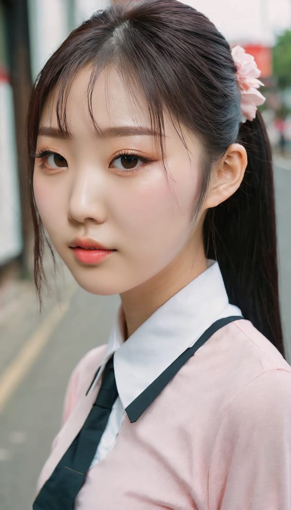 Tags: 21872187, SDXL
{"3": {"inputs": {"seed": 464799053184125, "steps": 32, "cfg": 7.0, "sampler_name": "dpmpp_2m", "scheduler": "karras", "denoise": 1.0, "model": ["27", 0], "positive": ["6", 0], "negative": ["7", 0], "latent_image": ["5", 0]}, "class_type": "KSampler"}, "4": {"inputs": {"ckpt_name": "juggernautxl.safetensors"}, "class_type": "CheckpointLoaderSimple"}, "5": {"inputs": {"width": 768, "height": 1344, "batch_size": 1}, "class_type": "EmptyLatentImage"}, "6": {"inputs": {"text": "20 year old girl, (chinese:0.96), (korean:1.05), (japanese:1.02), (blush:1.14), (sexy lips:1.11), (double eyelids:0.99), (seductive facial expression:1.10), (pale skin:0.97), (idol:1.01), (cute:1.11), (detailed face:1.09), (temptress:1.10), (eyelashes:1.12), (beautiful eyes:0.95), (seductive pose:0.96), (slim:1.12), (perky ass:1.09), (exposed ass:1.09), (looking back:0.95), (sexy ass:1.10), (thigh gap:1.02), (school uniform:1.07), choker, busy street, (candid cinema:1.01), (skin fuzz:1.03), (film:1.01), (natural looking skin:1.09), (detailed skin:1.03), (textured skin:1.09), (portra:1.02), (RAW:1.01), (soft lighting:1.02)", "clip": ["27", 1]}, "class_type": "CLIPTextEncode"}, "7": {"inputs": {"text": "(bad hands:1.14), (twisted:1.13), (watermark:1.11), (open mouth:1.07), (worst quality:1.14), (low resolution:1.13), (distorted:1.07)", "clip": ["27", 1]}, "class_type": "CLIPTextEncode"}, "8": {"inputs": {"samples": ["3", 0], "vae": ["4", 2]}, "class_type": "VAEDecode"}, "25": {"inputs": {"lora_name": "nudify_xl.safetensors", "strength_model": 0.33, "strength_clip": 0.36, "model": ["4", 0], "clip": ["4", 1]}, "class_type": "LoraLoader"}, "26": {"inputs": {"lora_name": "shirtlift_SDXL_v2.safetensors", "strength_model": 0.09, "strength_clip": 0.06, "model": ["25", 0], "clip": ["25", 1]}, "class_type": "LoraLoader"}, "27": {"inputs": {"lora_name": "PerfectEyesXL.safetensors", "strength_model": 0.02, "strength_clip": 0.08, "model": ["26", 0], "clip": ["26", 1]}, "class_type": "LoraLoader"}, "30": {"inputs": {"model_name": "4x_NMKD-Superscale-SP_178000_G.pth"}, "class_type": "UpscaleModelLoader"}, "31": {"inputs": {"upscale_model": ["30", 0], "image": ["8", 0]}, "class_type": "ImageUpscaleWithModel"}, "32": {"inputs": {"upscale_method": "lanczos", "scale_by": 0.5, "image": ["31", 0]}, "class_type": "ImageScaleBy"}, "33": {"inputs": {"pixels": ["32", 0], "vae": ["4", 2]}, "class_type": "VAEEncode"}, "34": {"inputs": {"seed": 464799053184125, "steps": 32, "cfg": 7.0, "sampler_name": "dpmpp_2m", "scheduler": "karras", "denoise": 0.3, "model": ["27", 0], "positive": ["6", 0], "negative": ["7", 0], "latent_image": ["33", 0]}, "class_type": "KSampler"}, "36": {"inputs": {"samples": ["34", 0], "vae": ["4", 2]}, "class_type": "VAEDecode"}, "39": {"inputs": {"filename_prefix": "comfyapi-1713478149035", "images": ["36", 0]}, "class_type": "SaveImage"}}