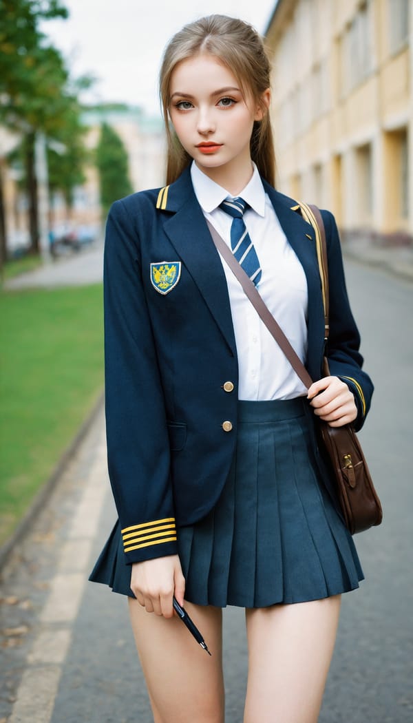 Tags: 21872187, SDXL
{"3": {"inputs": {"seed": 651882020334222, "steps": 64, "cfg": 6.79, "sampler_name": "dpmpp_2m", "scheduler": "karras", "denoise": 1.0, "model": ["27", 0], "positive": ["6", 0], "negative": ["7", 0], "latent_image": ["5", 0]}, "class_type": "KSampler"}, "4": {"inputs": {"ckpt_name": "helloworldxl.safetensors"}, "class_type": "CheckpointLoaderSimple"}, "5": {"inputs": {"width": 768, "height": 1344, "batch_size": 1}, "class_type": "EmptyLatentImage"}, "6": {"inputs": {"text": "26 year old girl, (ukrainian:0.97), (russian:1.09), (blush:1.08), (eyelashes:1.06), (pale skin:1.07), (cute:1.14), (idol:0.97), (seductive facial expression:1.06), (slim:1.10), (seductive pose:1.02), (beautiful eyes:1.05), (detailed face:1.12), (temptress:0.98), (sexy lips:1.11), (double eyelids:1.11), (perky ass:0.97), (exposed ass:1.12), (looking back:0.95), (sexy ass:0.96), (thigh gap:1.00), (school uniform:1.13), choker, busy street, (textured skin:1.04), (soft lighting:1.02), (candid cinema:1.02), (skin fuzz:1.01), (detailed skin:1.01), (natural looking skin:1.02), (film:1.02), (portra:1.09), (RAW:1.02)", "clip": ["27", 1]}, "class_type": "CLIPTextEncode"}, "7": {"inputs": {"text": "(open mouth:1.09), (low resolution:1.09), (watermark:1.09), (twisted:1.09), (worst quality:1.11), (bad hands:1.10), (distorted:1.12)", "clip": ["27", 1]}, "class_type": "CLIPTextEncode"}, "8": {"inputs": {"samples": ["3", 0], "vae": ["4", 2]}, "class_type": "VAEDecode"}, "25": {"inputs": {"lora_name": "nudify_xl.safetensors", "strength_model": 0.14, "strength_clip": 0.3, "model": ["4", 0], "clip": ["4", 1]}, "class_type": "LoraLoader"}, "26": {"inputs": {"lora_name": "shirtlift_SDXL_v2.safetensors", "strength_model": 0.0, "strength_clip": 0.03, "model": ["25", 0], "clip": ["25", 1]}, "class_type": "LoraLoader"}, "27": {"inputs": {"lora_name": "PerfectEyesXL.safetensors", "strength_model": 0.01, "strength_clip": 0.17, "model": ["26", 0], "clip": ["26", 1]}, "class_type": "LoraLoader"}, "30": {"inputs": {"model_name": "4x_NMKD-Superscale-SP_178000_G.pth"}, "class_type": "UpscaleModelLoader"}, "31": {"inputs": {"upscale_model": ["30", 0], "image": ["8", 0]}, "class_type": "ImageUpscaleWithModel"}, "32": {"inputs": {"upscale_method": "lanczos", "scale_by": 0.5, "image": ["31", 0]}, "class_type": "ImageScaleBy"}, "33": {"inputs": {"pixels": ["32", 0], "vae": ["4", 2]}, "class_type": "VAEEncode"}, "34": {"inputs": {"seed": 651882020334222, "steps": 64, "cfg": 6.79, "sampler_name": "dpmpp_2m", "scheduler": "karras", "denoise": 0.3, "model": ["27", 0], "positive": ["6", 0], "negative": ["7", 0], "latent_image": ["33", 0]}, "class_type": "KSampler"}, "36": {"inputs": {"samples": ["34", 0], "vae": ["4", 2]}, "class_type": "VAEDecode"}, "39": {"inputs": {"filename_prefix": "comfyapi-1735483884404", "images": ["36", 0]}, "class_type": "SaveImage"}}