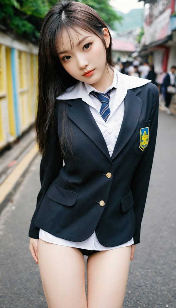 Tags: 21872187, SDXL
{"3": {"inputs": {"seed": 520968053786634, "steps": 32, "cfg": 6.18, "sampler_name": "dpmpp_2m", "scheduler": "karras", "denoise": 1.0, "model": ["27", 0], "positive": ["6", 0], "negative": ["7", 0], "latent_image": ["5", 0]}, "class_type": "KSampler"}, "4": {"inputs": {"ckpt_name": "helloworldxl.safetensors"}, "class_type": "CheckpointLoaderSimple"}, "5": {"inputs": {"width": 768, "height": 1344, "batch_size": 1}, "class_type": "EmptyLatentImage"}, "6": {"inputs": {"text": "26 year old girl, (ukrainian:1.11), (taiwanese:1.12), (japanese:1.04), (temptress:1.09), (beautiful eyes:1.12), (idol:1.14), (seductive pose:1.03), (pale skin:1.05), (detailed face:0.97), (cute:1.08), (seductive facial expression:1.14), (eyelashes:1.04), (sexy lips:1.05), (double eyelids:1.10), (blush:0.99), (perky ass:0.99), (exposed ass:1.07), (looking back:1.12), (sexy ass:1.03), (thigh gap:1.13), (school uniform:1.08), choker, busy street, (textured skin:1.09), (soft lighting:1.09), (natural looking skin:1.09), (RAW:1.07), (candid cinema:1.09), (film:1.06), (portra:1.08), (skin fuzz:1.08), (detailed skin:1.04)", "clip": ["27", 1]}, "class_type": "CLIPTextEncode"}, "7": {"inputs": {"text": "(watermark:1.09), (distorted:1.10), (low resolution:1.05), (bad hands:1.07), (worst quality:1.13), (twisted:1.07), (open mouth:1.13)", "clip": ["27", 1]}, "class_type": "CLIPTextEncode"}, "8": {"inputs": {"samples": ["3", 0], "vae": ["4", 2]}, "class_type": "VAEDecode"}, "25": {"inputs": {"lora_name": "nudify_xl.safetensors", "strength_model": 0.27, "strength_clip": 0.02, "model": ["4", 0], "clip": ["4", 1]}, "class_type": "LoraLoader"}, "26": {"inputs": {"lora_name": "shirtlift_SDXL_v2.safetensors", "strength_model": 0.0, "strength_clip": 0.05, "model": ["25", 0], "clip": ["25", 1]}, "class_type": "LoraLoader"}, "27": {"inputs": {"lora_name": "PerfectEyesXL.safetensors", "strength_model": 0.01, "strength_clip": 0.05, "model": ["26", 0], "clip": ["26", 1]}, "class_type": "LoraLoader"}, "30": {"inputs": {"model_name": "4x_NMKD-Superscale-SP_178000_G.pth"}, "class_type": "UpscaleModelLoader"}, "31": {"inputs": {"upscale_model": ["30", 0], "image": ["8", 0]}, "class_type": "ImageUpscaleWithModel"}, "32": {"inputs": {"upscale_method": "lanczos", "scale_by": 0.5, "image": ["31", 0]}, "class_type": "ImageScaleBy"}, "33": {"inputs": {"pixels": ["32", 0], "vae": ["4", 2]}, "class_type": "VAEEncode"}, "34": {"inputs": {"seed": 520968053786634, "steps": 32, "cfg": 6.18, "sampler_name": "dpmpp_2m", "scheduler": "karras", "denoise": 0.3, "model": ["27", 0], "positive": ["6", 0], "negative": ["7", 0], "latent_image": ["33", 0]}, "class_type": "KSampler"}, "36": {"inputs": {"samples": ["34", 0], "vae": ["4", 2]}, "class_type": "VAEDecode"}, "39": {"inputs": {"filename_prefix": "comfyapi-1717393868892", "images": ["36", 0]}, "class_type": "SaveImage"}}