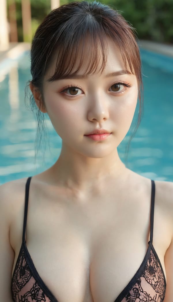 Tags: 21872187, SDXL
{"3": {"inputs": {"seed": 550594890430783, "steps": 32, "cfg": 5.72, "sampler_name": "dpmpp_2m", "scheduler": "karras", "denoise": 1.0, "model": ["27", 0], "positive": ["6", 0], "negative": ["7", 0], "latent_image": ["5", 0]}, "class_type": "KSampler"}, "4": {"inputs": {"ckpt_name": "juggernautxl.safetensors"}, "class_type": "CheckpointLoaderSimple"}, "5": {"inputs": {"width": 768, "height": 1344, "batch_size": 1}, "class_type": "EmptyLatentImage"}, "6": {"inputs": {"text": "28 year old girl, (ukrainian:1.03), (korean:0.98), (cute:0.98), (temptress:1.00), (detailed face:1.03), (beautiful eyes:1.09), (pale skin:0.99), (eyelashes:1.01), (idol:0.96), (seductive facial expression:1.01), (double eyelids:1.08), (blush:1.14), (slim:1.13), (seductive pose:1.13), (in a seductive pose:1.01), (large perky breasts:1.06), (cleavage:0.95), (thigh gap:1.13), (in a swimsuit:1.12) at a pool, (soft lighting:1.01), (textured skin:1.08), (candid cinema:1.09), (skin fuzz:1.06), (natural looking skin:1.08), (detailed skin:1.03), (portra:1.05), (RAW:1.04), (film:1.04)", "clip": ["27", 1]}, "class_type": "CLIPTextEncode"}, "7": {"inputs": {"text": "(distorted:1.13), (worst quality:1.08), (bad hands:1.07), (twisted:1.08), (low resolution:1.13), (watermark:1.06), (open mouth:1.13)", "clip": ["27", 1]}, "class_type": "CLIPTextEncode"}, "8": {"inputs": {"samples": ["3", 0], "vae": ["4", 2]}, "class_type": "VAEDecode"}, "25": {"inputs": {"lora_name": "nudify_xl.safetensors", "strength_model": 0.01, "strength_clip": 0.23, "model": ["4", 0], "clip": ["4", 1]}, "class_type": "LoraLoader"}, "26": {"inputs": {"lora_name": "shirtlift_SDXL_v2.safetensors", "strength_model": 0.14, "strength_clip": 0.02, "model": ["25", 0], "clip": ["25", 1]}, "class_type": "LoraLoader"}, "27": {"inputs": {"lora_name": "PerfectEyesXL.safetensors", "strength_model": 0.02, "strength_clip": 0.02, "model": ["26", 0], "clip": ["26", 1]}, "class_type": "LoraLoader"}, "30": {"inputs": {"model_name": "4x_NMKD-Superscale-SP_178000_G.pth"}, "class_type": "UpscaleModelLoader"}, "31": {"inputs": {"upscale_model": ["30", 0], "image": ["8", 0]}, "class_type": "ImageUpscaleWithModel"}, "32": {"inputs": {"upscale_method": "lanczos", "scale_by": 0.5, "image": ["31", 0]}, "class_type": "ImageScaleBy"}, "33": {"inputs": {"pixels": ["32", 0], "vae": ["4", 2]}, "class_type": "VAEEncode"}, "34": {"inputs": {"seed": 550594890430783, "steps": 32, "cfg": 5.72, "sampler_name": "dpmpp_2m", "scheduler": "karras", "denoise": 0.3, "model": ["27", 0], "positive": ["6", 0], "negative": ["7", 0], "latent_image": ["33", 0]}, "class_type": "KSampler"}, "36": {"inputs": {"samples": ["34", 0], "vae": ["4", 2]}, "class_type": "VAEDecode"}, "39": {"inputs": {"filename_prefix": "comfyapi-1734312187975", "images": ["36", 0]}, "class_type": "SaveImage"}}