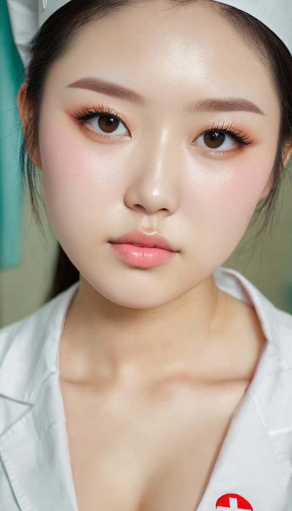 Tags: 21872187, SDXL
{"3": {"inputs": {"seed": 200710084266310, "steps": 64, "cfg": 6.12, "sampler_name": "dpmpp_2m", "scheduler": "karras", "denoise": 1.0, "model": ["27", 0], "positive": ["6", 0], "negative": ["7", 0], "latent_image": ["5", 0]}, "class_type": "KSampler"}, "4": {"inputs": {"ckpt_name": "juggernautxl.safetensors"}, "class_type": "CheckpointLoaderSimple"}, "5": {"inputs": {"width": 768, "height": 1344, "batch_size": 1}, "class_type": "EmptyLatentImage"}, "6": {"inputs": {"text": "18 year old girl, (chinese:0.95), (irish:1.09), (double eyelids:1.05), (cute:1.04), (idol:1.06), (beautiful eyes:0.97), (detailed face:1.13), (slim:0.98), (seductive facial expression:0.99), (sexy lips:1.13), (seductive pose:0.98), (blush:0.99), (pale skin:1.11), (temptress:1.10), (on all fours:1.00), (spreading ass cheeks:0.99), (from behind:1.03), (backboob:1.13), (nurse in uniform:1.14) working in a hospital ward, (natural looking skin:1.00), (RAW:1.03), (skin fuzz:1.08), (detailed skin:1.02), (film:1.06), (soft lighting:1.08), (textured skin:1.01), (candid cinema:1.03), (portra:1.08)", "clip": ["27", 1]}, "class_type": "CLIPTextEncode"}, "7": {"inputs": {"text": "(distorted:1.12), (worst quality:1.12), (watermark:1.12), (low resolution:1.05), (open mouth:1.14), (twisted:1.11), (bad hands:1.07)", "clip": ["27", 1]}, "class_type": "CLIPTextEncode"}, "8": {"inputs": {"samples": ["3", 0], "vae": ["4", 2]}, "class_type": "VAEDecode"}, "25": {"inputs": {"lora_name": "nudify_xl.safetensors", "strength_model": 0.0, "strength_clip": 0.16, "model": ["4", 0], "clip": ["4", 1]}, "class_type": "LoraLoader"}, "26": {"inputs": {"lora_name": "shirtlift_SDXL_v2.safetensors", "strength_model": 0.13, "strength_clip": 0.06, "model": ["25", 0], "clip": ["25", 1]}, "class_type": "LoraLoader"}, "27": {"inputs": {"lora_name": "PerfectEyesXL.safetensors", "strength_model": 0.09, "strength_clip": 0.15, "model": ["26", 0], "clip": ["26", 1]}, "class_type": "LoraLoader"}, "30": {"inputs": {"model_name": "4x_NMKD-Superscale-SP_178000_G.pth"}, "class_type": "UpscaleModelLoader"}, "31": {"inputs": {"upscale_model": ["30", 0], "image": ["8", 0]}, "class_type": "ImageUpscaleWithModel"}, "32": {"inputs": {"upscale_method": "lanczos", "scale_by": 0.5, "image": ["31", 0]}, "class_type": "ImageScaleBy"}, "33": {"inputs": {"pixels": ["32", 0], "vae": ["4", 2]}, "class_type": "VAEEncode"}, "34": {"inputs": {"seed": 200710084266310, "steps": 64, "cfg": 6.12, "sampler_name": "dpmpp_2m", "scheduler": "karras", "denoise": 0.3, "model": ["27", 0], "positive": ["6", 0], "negative": ["7", 0], "latent_image": ["33", 0]}, "class_type": "KSampler"}, "36": {"inputs": {"samples": ["34", 0], "vae": ["4", 2]}, "class_type": "VAEDecode"}, "39": {"inputs": {"filename_prefix": "comfyapi-1718252306356", "images": ["36", 0]}, "class_type": "SaveImage"}}