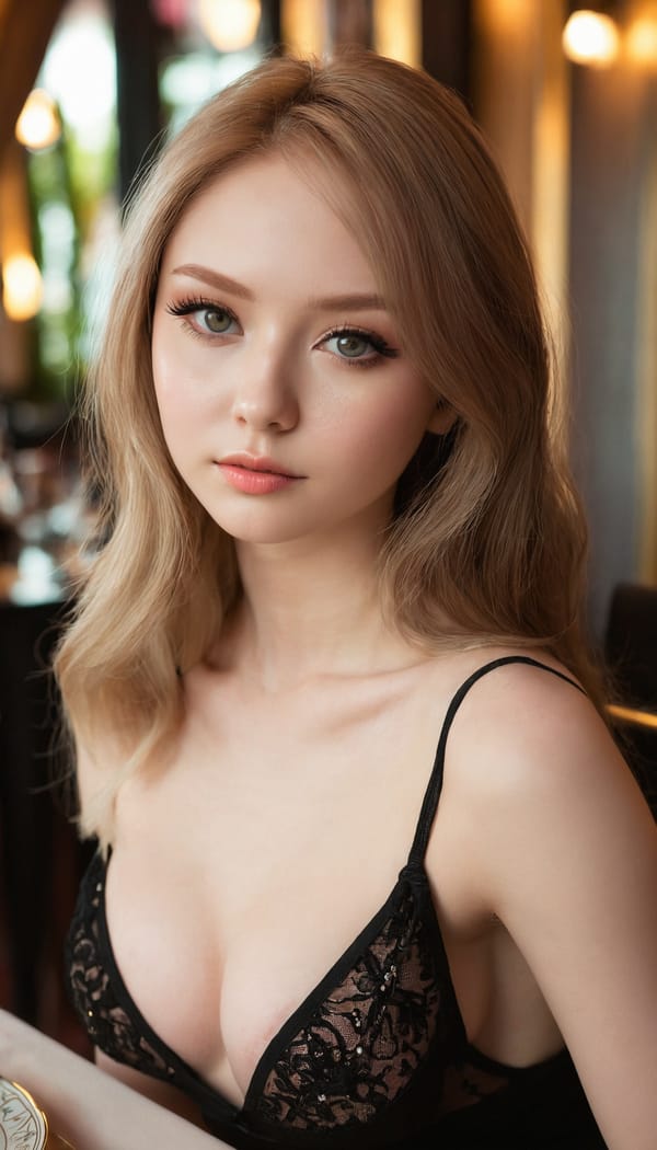 Tags: 21872187, SDXL
{"3": {"inputs": {"seed": 392674652732078, "steps": 32, "cfg": 5.75, "sampler_name": "dpmpp_2m", "scheduler": "karras", "denoise": 1.0, "model": ["27", 0], "positive": ["6", 0], "negative": ["7", 0], "latent_image": ["5", 0]}, "class_type": "KSampler"}, "4": {"inputs": {"ckpt_name": "juggernautxl.safetensors"}, "class_type": "CheckpointLoaderSimple"}, "5": {"inputs": {"width": 768, "height": 1344, "batch_size": 1}, "class_type": "EmptyLatentImage"}, "6": {"inputs": {"text": "23 year old girl, (russian:0.99), (seductive facial expression:1.06), (sexy lips:1.13), (idol:0.97), (beautiful eyes:1.08), (cute:0.99), (detailed face:1.01), (temptress:0.95), (eyelashes:1.09), (seductive pose:1.01), (slim:1.08), (blush:1.09), (pale skin:1.14), (double eyelids:1.01), (in a seductive pose:1.12), (large perky breasts:1.14), (cleavage:1.07), (thigh gap:1.04), (wearing a little black dress:1.04) at a fine dining restaurant, (soft lighting:1.00), (skin fuzz:1.02), (detailed skin:1.06), (RAW:1.00), (portra:1.02), (candid cinema:1.03), (film:1.03), (textured skin:1.09), (natural looking skin:1.08)", "clip": ["27", 1]}, "class_type": "CLIPTextEncode"}, "7": {"inputs": {"text": "(watermark:1.12), (worst quality:1.14), (bad hands:1.10), (low resolution:1.10), (distorted:1.14), (open mouth:1.12), (twisted:1.13)", "clip": ["27", 1]}, "class_type": "CLIPTextEncode"}, "8": {"inputs": {"samples": ["3", 0], "vae": ["4", 2]}, "class_type": "VAEDecode"}, "25": {"inputs": {"lora_name": "nudify_xl.safetensors", "strength_model": 0.29, "strength_clip": 0.2, "model": ["4", 0], "clip": ["4", 1]}, "class_type": "LoraLoader"}, "26": {"inputs": {"lora_name": "shirtlift_SDXL_v2.safetensors", "strength_model": 0.03, "strength_clip": 0.0, "model": ["25", 0], "clip": ["25", 1]}, "class_type": "LoraLoader"}, "27": {"inputs": {"lora_name": "PerfectEyesXL.safetensors", "strength_model": 0.11, "strength_clip": 0.12, "model": ["26", 0], "clip": ["26", 1]}, "class_type": "LoraLoader"}, "30": {"inputs": {"model_name": "4x_NMKD-Superscale-SP_178000_G.pth"}, "class_type": "UpscaleModelLoader"}, "31": {"inputs": {"upscale_model": ["30", 0], "image": ["8", 0]}, "class_type": "ImageUpscaleWithModel"}, "32": {"inputs": {"upscale_method": "lanczos", "scale_by": 0.5, "image": ["31", 0]}, "class_type": "ImageScaleBy"}, "33": {"inputs": {"pixels": ["32", 0], "vae": ["4", 2]}, "class_type": "VAEEncode"}, "34": {"inputs": {"seed": 392674652732078, "steps": 32, "cfg": 5.75, "sampler_name": "dpmpp_2m", "scheduler": "karras", "denoise": 0.3, "model": ["27", 0], "positive": ["6", 0], "negative": ["7", 0], "latent_image": ["33", 0]}, "class_type": "KSampler"}, "36": {"inputs": {"samples": ["34", 0], "vae": ["4", 2]}, "class_type": "VAEDecode"}, "39": {"inputs": {"filename_prefix": "comfyapi-1713867353594", "images": ["36", 0]}, "class_type": "SaveImage"}}
