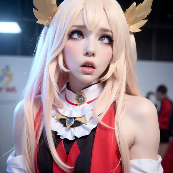 Tags: 21872187
<lora:YaeMiko_Test:0.36>, (russian:0.96), (cosplay:1.10), cosplay exhibition, comiket, posing for camera, <lora:skirtlift-v4:0.84 <lora:Addams:0.20>, extremely detailed face, cute, (photorealistic:1.01), sexy lips, seductive smile, double eyelids, eyelashes, pale skin, full body portrait, RAW, sharp, tall, (thigh gap:1.07), blush, 1girl
Negative prompt: drawings, sketches, anime, fat, disfigured, (worst quality:2.06)
Steps: 32, Sampler: DPM++ 2M Karras, CFG scale: 6.14, Seed: 1202671256, Size: 512x512, Model hash: fc2511737a, Model: chilloutmix_NiPrunedFp32Fix, Seed resize from: -1x-1, Denoising strength: 0.4, Version: v1.2.1, Hires upscale: 2.0, Hires steps: 32, Hires upscaler: ESRGAN_4x