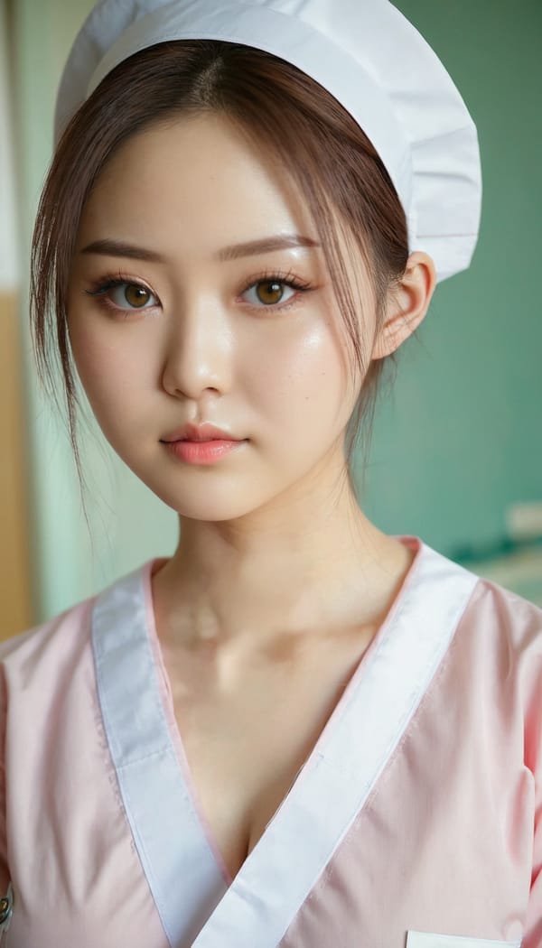 Tags: 21872187, SDXL
{"3": {"inputs": {"seed": 630386351792263, "steps": 32, "cfg": 6.86, "sampler_name": "dpmpp_2m", "scheduler": "karras", "denoise": 1.0, "model": ["27", 0], "positive": ["6", 0], "negative": ["7", 0], "latent_image": ["5", 0]}, "class_type": "KSampler"}, "4": {"inputs": {"ckpt_name": "juggernautxl.safetensors"}, "class_type": "CheckpointLoaderSimple"}, "5": {"inputs": {"width": 768, "height": 1344, "batch_size": 1}, "class_type": "EmptyLatentImage"}, "6": {"inputs": {"text": "20 year old girl, (japanese:1.05), (ukrainian:0.98), (seductive pose:1.02), (slim:1.10), (beautiful eyes:0.95), (eyelashes:1.01), (seductive facial expression:1.02), (idol:0.97), (blush:0.95), (pale skin:1.01), (detailed face:0.95), (cute:1.11), (double eyelids:1.07), (in a seductive pose:1.02), (large perky breasts:1.04), (cleavage:1.08), (thigh gap:1.02), (nurse in uniform:1.11) working in a hospital ward, (portra:1.00), (natural looking skin:1.05), (film:1.08), (soft lighting:1.07), (detailed skin:1.06), (candid cinema:1.06), (skin fuzz:1.06), (textured skin:1.03), (RAW:1.03)", "clip": ["27", 1]}, "class_type": "CLIPTextEncode"}, "7": {"inputs": {"text": "(bad hands:1.13), (open mouth:1.11), (low resolution:1.09), (distorted:1.13), (worst quality:1.14), (twisted:1.12), (watermark:1.05)", "clip": ["27", 1]}, "class_type": "CLIPTextEncode"}, "8": {"inputs": {"samples": ["3", 0], "vae": ["4", 2]}, "class_type": "VAEDecode"}, "25": {"inputs": {"lora_name": "nudify_xl.safetensors", "strength_model": 0.35, "strength_clip": 0.34, "model": ["4", 0], "clip": ["4", 1]}, "class_type": "LoraLoader"}, "26": {"inputs": {"lora_name": "shirtlift_SDXL_v2.safetensors", "strength_model": 0.14, "strength_clip": 0.08, "model": ["25", 0], "clip": ["25", 1]}, "class_type": "LoraLoader"}, "27": {"inputs": {"lora_name": "PerfectEyesXL.safetensors", "strength_model": 0.18, "strength_clip": 0.07, "model": ["26", 0], "clip": ["26", 1]}, "class_type": "LoraLoader"}, "30": {"inputs": {"model_name": "4x_NMKD-Superscale-SP_178000_G.pth"}, "class_type": "UpscaleModelLoader"}, "31": {"inputs": {"upscale_model": ["30", 0], "image": ["8", 0]}, "class_type": "ImageUpscaleWithModel"}, "32": {"inputs": {"upscale_method": "lanczos", "scale_by": 0.5, "image": ["31", 0]}, "class_type": "ImageScaleBy"}, "33": {"inputs": {"pixels": ["32", 0], "vae": ["4", 2]}, "class_type": "VAEEncode"}, "34": {"inputs": {"seed": 630386351792263, "steps": 32, "cfg": 6.86, "sampler_name": "dpmpp_2m", "scheduler": "karras", "denoise": 0.3, "model": ["27", 0], "positive": ["6", 0], "negative": ["7", 0], "latent_image": ["33", 0]}, "class_type": "KSampler"}, "36": {"inputs": {"samples": ["34", 0], "vae": ["4", 2]}, "class_type": "VAEDecode"}, "39": {"inputs": {"filename_prefix": "comfyapi-1731324545870", "images": ["36", 0]}, "class_type": "SaveImage"}}